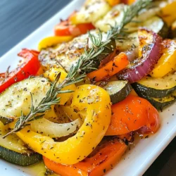 Um leckeres Knoblauch-Kräuter-Geröstetes Gemüse zu machen, brauchen wir frische Zutaten. Hier sind die Hauptzutaten: - 2 Tassen Karotten, in Scheiben geschnitten - 2 Tassen Paprika (rot, gelb, grün), gewürfelt - 2 Tassen Zucchini, in Scheiben geschnitten - 1 Tasse rote Zwiebel, gewürfelt - 4 Zehen Knoblauch, fein gehackt - 1 Esslöffel frischer Rosmarin, gehackt - 1 Esslöffel frischer Thymian, gehackt Diese Gemüsesorten bringen viele Farben und Nährstoffe auf den Teller. Karotten sind süß, während Paprika einen knackigen Biss hat. Zucchini ist zart und leicht. Rote Zwiebel fügt eine milde Süße hinzu, und Knoblauch sorgt für einen starken Geschmack. Die frischen Kräuter bringen Aroma und Frische. Die Gewürze machen unser Gemüse noch besser. Hier sind die wichtigen Gewürze: - 1 Teelöffel geräucherter Paprika - Salz und Pfeffer nach Geschmack Geräucherter Paprika gibt unserem Gericht einen rauchigen Geschmack. Salz und Pfeffer intensivieren die Aromen und machen das Gemüse schmackhaft. Du kannst die Menge nach deinem Geschmack anpassen. Für das Rösten verwenden wir Olivenöl. Hier ist die Menge: - 3 Esslöffel Olivenöl Olivenöl ist eine gesunde Wahl. Es hilft, das Gemüse gleichmäßig zu rösten und sorgt für eine goldene Farbe. Außerdem bringt es einen feinen Geschmack mit. Verwende hochwertiges Olivenöl für das beste Ergebnis. {{ingredient_image_2}} Zuerst waschen Sie das Gemüse gründlich. Nehmen Sie 2 Tassen Karotten, 2 Tassen Paprika, 2 Tassen Zucchini und 1 Tasse rote Zwiebel. Schneiden Sie die Karotten in Scheiben, die Paprika in Würfel und die Zucchini ebenfalls in Scheiben. Würfeln Sie die rote Zwiebel. Legen Sie alles in eine große Schüssel. In einer kleinen Schüssel vermengen Sie 4 Zehen gehackten Knoblauch mit 3 Esslöffeln Olivenöl. Fügen Sie 1 Esslöffel gehackten Rosmarin und 1 Esslöffel gehackten Thymian hinzu. Geben Sie 1 Teelöffel geräucherten Paprika, Salz und Pfeffer nach Geschmack dazu. Mischen Sie alles gut, bis die Zutaten vereint sind. Heizen Sie Ihren Ofen auf 220°C vor. Verteilen Sie das Gemüse gleichmäßig auf einem mit Backpapier ausgelegten Blech. Geben Sie die Kräuter-Öl-Mischung darüber und vermengen Sie alles sanft. Rösten Sie das Gemüse für 25 bis 30 Minuten. Rühren Sie das Gemüse einmal während des Röstens um, damit es gleichmäßig gart. Nach dem Rösten lassen Sie das Gemüse einige Minuten abkühlen, bevor Sie es servieren. Um das beste Ergebnis zu erzielen, heize deinen Ofen auf 220°C vor. Das hohe Licht sorgt für eine schöne Karamellisierung. Verteile das Gemüse gleichmäßig auf dem Blech. Zu viel Gemüse auf einem Blech führt dazu, dass es dampft. Das wollen wir nicht! Rühre das Gemüse während des Röstens um. So wird es gleichmäßig gar. Du kannst die Gemüsesorten einfach ändern. Mögen deine Gäste Brokkoli? Füge ihn hinzu! Oder vielleicht Süßkartoffeln? Sie schmecken auch toll. Die Mischung aus verschiedenen Farben macht das Gericht noch ansprechender. Denke daran, die Garzeit kann variieren. Zum Beispiel braucht Brokkoli weniger Zeit als Karotten. Um mehr Geschmack zu bekommen, probiere verschiedene Kräuter. Basilikum oder Oregano bringen einen neuen Kick. Du kannst auch einen Spritzer Zitronensaft hinzufügen, wenn das Gemüse fertig ist. Das bringt Frische in den Geschmack. Und vergiss nicht, das Gemüse gut mit Öl und Gewürzen zu vermengen. Das ist der Schlüssel zu einem tollen Aroma. Pro Tipps Gemüse vorbereiten: Schneiden Sie das Gemüse in gleichmäßige Stücke, damit es gleichmäßig gart und röstet. Frische Kräuter verwenden: Verwenden Sie frische Kräuter anstelle von getrockneten, um den Geschmack zu intensivieren und das Gericht aufzupeppen. Röstdauer anpassen: Überprüfen Sie das Gemüse während des Röstens; je nach Ofen kann die Garzeit variieren. Es sollte zart und leicht karamellisiert sein. Servierideen: Servieren Sie das geröstete Gemüse mit einem Spritzer Zitronensaft oder Balsamico-Essig für zusätzlichen Geschmack und Frische. {{image_4}} Jede Saison bringt neue Aromen. Im Frühling probiere Spargel und Erbsen. Im Sommer sind Auberginen und Tomaten perfekt. Im Herbst kannst du Kürbis und Rosenkohl verwenden. Im Winter sind Wurzelgemüse wie Rüben und Süßkartoffeln ideal. Achte immer auf frisches Gemüse aus der Region. So schmecken die Gerichte besser. Um das Gericht sättigender zu machen, kannst du Proteine hinzufügen. Hähnchenbrust oder Tofu passen gut. Du kannst auch Kichererbsen verwenden, um einen pflanzlichen Kick zu geben. Mariniere die Proteine mit der gleichen Kräuter-Öl-Mischung. So bleibt der Geschmack einheitlich und lecker. Wenn du deine Kräuter variieren möchtest, probiere Basilikum oder Oregano. Diese Kräuter geben dem Gemüse einen anderen Charakter. Du kannst auch frischen Koriander für eine asiatische Note verwenden. Experimentiere mit verschiedenen Kräutern, um deinen eigenen Twist zu finden. So wird jedes Mal etwas Neues daraus. Geröstetes Gemüse ist einfach zu lagern. Lassen Sie das Gemüse nach dem Rösten abkühlen. Legen Sie es dann in einen luftdichten Behälter. Im Kühlschrank bleibt es bis zu 4 Tage frisch. Achten Sie darauf, dass der Behälter gut verschlossen ist. So verhindern Sie, dass das Gemüse austrocknet oder Gerüche annimmt. Um das Gemüse wieder aufzuwärmen, heizen Sie Ihren Ofen auf 180°C vor. Legen Sie das Gemüse auf ein Backblech. Rösten Sie es für 10-15 Minuten. Alternativ können Sie es in der Mikrowelle erwärmen. Geben Sie das Gemüse in eine mikrowellengeeignete Schüssel. Decken Sie die Schüssel ab, damit es nicht austrocknet. Erwärmen Sie es in Intervallen von 1-2 Minuten. Ja, geröstetes Gemüse kann eingefroren werden. Lassen Sie das Gemüse vollständig abkühlen. Füllen Sie es in einen gefrierfesten Beutel oder Behälter. Entfernen Sie so viel Luft wie möglich, um Gefrierbrand zu vermeiden. Das Gemüse bleibt bis zu 3 Monate im Gefrierfach haltbar. Zum Auftauen legen Sie es einfach über Nacht in den Kühlschrank. Es dauert etwa 25 bis 30 Minuten, um Gemüse im Ofen zu rösten. Die genaue Zeit hängt von der Gemüsesorte und der Dicke der Stücke ab. Ich empfehle, das Gemüse während des Röstens einmal umzurühren. So garen sie gleichmäßig. Achten Sie darauf, dass das Gemüse zart und leicht karamellisiert ist. Ja, Sie können die Röstzeit anpassen. Wenn Sie dicker geschnittenes Gemüse verwenden, brauchen Sie mehr Zeit. Dünnere Stücke rösten schneller. Überprüfen Sie das Gemüse nach 20 Minuten. Stechen Sie mit einer Gabel hinein, um die Zartheit zu prüfen. Wenn es nicht zart ist, rösten Sie es weiter. Geröstetes Gemüse passt gut zu vielen Beilagen. Hier sind einige Ideen: - Quinoa oder Reis für eine gesunde Basis - Gegrilltes Fleisch oder Fisch für eine proteinreiche Mahlzeit - Frisch gebackenes Brot zum Dippen - Ein grüner Salat für zusätzliche Frische Diese Kombinationen machen Ihr Essen lecker und ausgewogen. Rösten von Gemüse ist einfach und macht Spaß. Wir haben die wichtigsten Zutaten, wie frisches Gemüse, Kräuter und Gewürze, behandelt. Die Schritt-für-Schritt-Anleitung zeigt dir, wie du alles zubereitest. Tipps und Tricks helfen dir, mehr Geschmack zu erzielen. Du kannst Variationen mit saisonalen Kombis und Proteinen ausprobieren. Auch die Aufbewahrung ist wichtig, damit dein Gemüse frisch bleibt. Probiere diese Methoden aus, und kreiere dein perfektes geröstetes Gemüse!