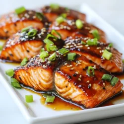 - 4 Lachsfilets (jeweils 170 g) - 3 Esslöffel Honig - 2 Esslöffel Sriracha-Sauce Lachs ist die Hauptzutat. Er hat einen tollen Geschmack und ist gesund. Die Kombination mit Honig und Sriracha bringt eine süß-scharfe Note. Diese Mischung macht das Gericht besonders lecker. - 1 Esslöffel Sojasauce (geringer Natriumgehalt, wenn gewünscht) - 1 Esslöffel frischer Limettensaft - 2 Knoblauchzehen, fein gehackt - 1 Teelöffel Sesamöl Diese Zutaten bringen Tiefe in den Geschmack. Sojasauce gibt Umami, während Limettensaft Frische bringt. Der Knoblauch sorgt für Würze, und das Sesamöl fügt eine nussige Note hinzu. Diese Mischung ist einfach, aber voller Geschmack. - 1/4 Tasse Frühlingszwiebeln, dünn geschnitten (zum Garnieren) - Sesamkörner (zum Garnieren) Frühlingszwiebeln und Sesamkörner machen das Gericht schön und knusprig. Sie bringen auch frische Farben auf den Teller. Diese Garnierungen sind der letzte Schliff für dein Gericht. {{ingredient_image_2}} - Mische in einer kleinen Schüssel: - 3 Esslöffel Honig - 2 Esslöffel Sriracha-Sauce - 1 Esslöffel Sojasauce - 1 Esslöffel frischer Limettensaft - 2 gehackte Knoblauchzehen - 1 Teelöffel Sesamöl Rühre die Zutaten gut um. Du solltest eine glatte Mischung erhalten. Achte darauf, dass die Glasur nicht zu dick ist. Wenn nötig, füge etwas mehr Limettensaft hinzu. - Nimm 4 Lachsfilets und würze sie von beiden Seiten mit Salz und Pfeffer. - Heize deinen Grill oder die Grillpfanne auf mittelhohe Hitze vor. Öle die Grillroste leicht ein, damit der Lachs nicht kleben bleibt. - Lege die Lachsfilets mit der Hautseite nach unten auf den Grill. - Bestreiche sie großzügig mit der Honig-Sriracha-Glasur. - Grill den Lachs für etwa 4-5 Minuten pro Seite. Wende ihn in der Mitte und bestreiche ihn erneut mit der Glasur. - Der Lachs sollte leicht mit einer Gabel flocken. Du wirst auch schöne Grillmarkierungen sehen. Lass den Lachs nach dem Grillen einige Minuten ruhen. Das hilft, die Säfte zu speichern. Serviere ihn dann mit der restlichen Glasur und garnierte mit Frühlingszwiebeln und Sesamkörnern. Um den perfekten Lachs zu grillen, achte auf die Farbe und Textur. Der Lachs sollte außen leicht braun und innen rosafarbend sein. Ein Fleischthermometer hilft dir, die Temperatur zu überprüfen. Die ideale Innentemperatur liegt bei 60 Grad Celsius. So bleibt der Lachs saftig und zart. Wenn du keine Sriracha magst, kannst du andere scharfe Saucen verwenden. Zum Beispiel schmeckt auch eine Chili-Knoblauch-Sauce gut. Um mehr Geschmack zu bekommen, füge Ingwer oder Honig-Senf hinzu. Diese Zutaten bringen frische Aromen und spannende Noten in die Glasur. Lachs passt gut zu verschiedenen Beilagen. Probiere gedämpftes Gemüse oder einen frischen Salat. Auch Reis oder Quinoa sind tolle Begleiter. Um den Lachs schön anzurichten, lege ihn auf einen eleganten Teller. Garniere das Gericht mit Frühlingszwiebeln und Sesamkörnern, um einen tollen Look zu schaffen. Pro Tipps Die perfekte Grillhitze: Stellen Sie sicher, dass der Grill heiß genug ist, bevor Sie den Lachs darauf legen. Eine mittelhohe Hitze sorgt für eine gleichmäßige Garung und schöne Grillmarkierungen. Glasur nach Geschmack: Passen Sie die Sriracha-Sauce nach Ihrem persönlichen Schärfegrad an. Wenn Sie es milder mögen, reduzieren Sie die Menge oder fügen Sie mehr Honig hinzu. Ruhen lassen: Lassen Sie den Lachs nach dem Grillen einige Minuten ruhen. Dies hilft, die Säfte zu setzen und macht den Fisch saftiger. Garnieren für zusätzlichen Geschmack: Verwenden Sie neben Frühlingszwiebeln auch frische Kräuter oder Limettenscheiben, um dem Gericht noch mehr Frische und Geschmack zu verleihen. {{image_4}} Du kannst auch andere Fische für dieses Rezept verwenden. Zum Beispiel ist Forelle eine gute Wahl. Sie hat einen milden Geschmack und wird zart. Der Nachteil ist, dass sie schneller gart. So musst du die Grillzeit anpassen. Ein weiterer guter Fisch ist Thunfisch. Er hat einen kräftigen Geschmack und bleibt saftig. Verwende für Thunfisch eine höhere Grilltemperatur, damit er nicht austrocknet. Wenn du eine vegetarische Variante suchst, probiere Tofu. Er nimmt die Glasur gut auf. Schneide den Tofu in dicke Scheiben und mariniere ihn wie den Lachs. Du kannst auch Gemüse wie Auberginen oder Zucchini verwenden. Diese Gemüse sind saftig und lecker, wenn sie gegrillt werden. Achte darauf, sie in Scheiben zu schneiden, damit sie gleichmäßig garen. Das Experimentieren mit verschiedenen Gewürzen macht Spaß. Du kannst zum Beispiel Chili-Flocken für mehr Schärfe hinzufügen. Für einen anderen Geschmack probiere geräuchertes Paprikapulver. Es gibt dem Gericht eine rauchige Note. Du kannst auch regionale Gewürze verwenden. In Asien sind Ingwer und Koriander beliebt. Probiere sie aus, um neue Aromen zu entdecken. Um den gekochten Lachs frisch zu halten, lege ihn in einen luftdichten Behälter. So bleibt der Lachs saftig und schmackhaft. Stelle sicher, dass der Behälter gut verschlossen ist. Im Kühlschrank kann der Lachs bis zu drei Tage aufbewahrt werden. Achte darauf, ihn nicht länger zu lagern, um die Frische zu gewährleisten. Wenn du Lachs für später aufbewahren möchtest, kannst du ihn einfrieren. Wickel die Lachsfilets eng in Frischhaltefolie ein. Danach lege sie in einen Gefrierbeutel und drücke die Luft heraus. So bleibt der Lachs bis zu drei Monate frisch. Nach dem Auftauen ist es wichtig, den Lachs im Kühlschrank aufzutauen. Dies verhindert ein schnelles Verderben. Um den Lachs aufzuwärmen, nutze einen Ofen oder eine Pfanne. Die beste Methode ist, den Lachs bei 180 Grad Celsius im Ofen zu erwärmen. So bleibt der Lachs saftig. Vermeide es, den Lachs in der Mikrowelle aufzuwärmen. Dies macht den Lachs oft trocken und gummiartig. Achte darauf, den Lachs nur kurz zu erwärmen, bis er warm ist. Um die Glasur dicker zu machen, kannst du ein paar einfache Schritte befolgen. Koche die Glasur in einem kleinen Topf auf mittlerer Hitze. Lass sie köcheln, bis sie etwas eindickt. Du kannst auch mehr Honig hinzufügen, um die Süße zu erhöhen. Eine weitere Option ist, etwas Maisstärke mit Wasser zu mischen. Füge diese Mischung dann zur Glasur hinzu und erhitze sie, bis sie die gewünschte Konsistenz erreicht. So bekommst du eine dickere, klebrige Glasur, die perfekt am Lachs haftet. Ja, du kannst den Lachs auch im Ofen garen. Heize den Ofen auf 200 Grad Celsius vor. Lege die Lachsfilets auf ein mit Backpapier belegtes Blech. Bestreiche sie gleichmäßig mit der Honig-Sriracha-Glasur. Backe den Lachs für etwa 12 bis 15 Minuten. Die Garzeit hängt von der Dicke der Filets ab. Achte darauf, dass der Lachs leicht flockig ist, wenn du ihn mit einer Gabel prüfst. Diese Methode sorgt für zarte und saftige Filets. Zu Sriracha Honig glasiertem Lachs passen viele Beilagen gut. Du kannst gedämpften Brokkoli oder grüne Bohnen wählen. Diese Gemüsesorten bringen frische Aromen. Auch ein einfacher grüner Salat ergänzt das Gericht gut. Für etwas mehr Fülle sind Reis oder Quinoa tolle Optionen. Diese Beilagen nehmen die leckere Glasur auf und machen das Essen noch besser. Du kannst sogar ein paar geröstete Süßkartoffeln hinzufügen, um eine süße Note zu bieten. Das Gericht mit Lachs, Honig und Sriracha ist einfach und lecker. Wir haben gelernt, welche Zutaten wichtig sind, und wie man sie zubereitet. Perfekte Garstufen und kreative Variationen machen das Rezept vielfältig. Auch Lagerung und Aufwärmen sind einfache Schritte, die du nicht vergessen solltest. Experimentiere mit verschiedenen Gewürzen und Beilagen. So bleibt dein Lachs immer frisch und schmackhaft. Probiere es aus und entdecke deinen Lieblingsstil!