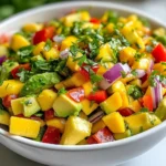 Für die Avocado Mango Salsa benötigst du einige frische Zutaten. Sie sind einfach zu finden. Hier ist, was du brauchst: - 1 reife Mango, gewürfelt - 2 Avocados, gewürfelt - 1 kleine rote Zwiebel, fein gehackt - 1 rote Paprika, gewürfelt - 1 kleine Jalapeño, entkernt und fein gehackt (optional für Schärfe) - 1/4 Tasse frischer Koriander, gehackt - Saft von 2 Limetten - Salz und Pfeffer nach Geschmack Die Wahl guter Zutaten macht einen großen Unterschied. Achte darauf, dass die Mango und Avocados reif sind. Reife Mangos haben eine glatte, leicht nachgiebige Haut. Sie sollten auch süß duften. Avocados sollten ebenfalls weich sein, aber nicht matschig. Der Geschmack wird so viel besser. Verwende frische Zwiebeln und Paprika für mehr Crunch und Farbe. Der frische Koriander bringt ein tolles Aroma. Wenn deine Mango oder Avocado noch hart ist, lass sie bei Raumtemperatur liegen. Schütze sie jedoch vor direkter Sonne. Ein Apfel oder eine Banane in der Nähe kann den Reifungsprozess beschleunigen. Überprüfe jeden Tag, ob sie weich sind. Wenn sie reif sind, kannst du sie im Kühlschrank lagern, um die Frische zu bewahren. So hast du immer die besten Zutaten für deine Salsa. {{ingredient_image_2}} Zuerst sammelst du alle Zutaten. Du brauchst: - 1 reife Mango, gewürfelt - 2 Avocados, gewürfelt - 1 kleine rote Zwiebel, fein gehackt - 1 rote Paprika, gewürfelt - 1 kleine Jalapeño, entkernt und fein gehackt (optional) - 1/4 Tasse frischer Koriander, gehackt - Saft von 2 Limetten - Salz und Pfeffer nach Geschmack Wasche die Mango und Avocados gut. Achte darauf, dass die Mango reif, aber fest ist. Eine reife Mango gibt leicht nach, wenn du leicht drückst. Avocados sollten ebenfalls reif sein. Schneide sie vorsichtig, damit sie nicht zerdrücken. Jetzt geht es ans Mischen! Nimm eine große Schüssel und gib die gewürfelte Mango und die Avocados hinein. Füge die gewürfelte Paprika und die rote Zwiebel hinzu. Wenn du es schärfer magst, füge die Jalapeño hinzu. Sei vorsichtig, wenn du sie schneidest. Jetzt ist der Koriander dran. Füge ihn vorsichtig hinzu, um die Avocados nicht zu zerdrücken. Presse den Limettensaft über die Mischung. Dies gibt der Salsa Frische und Geschmack. Würze alles mit Salz und Pfeffer. Rühre sanft um, damit sich die Aromen gut vermischen. Lasse die Salsa etwa 10 bis 15 Minuten ruhen. Dies hilft, die Aromen zu entfalten. Um die beste Salsa zu machen, achte darauf, nicht zu fest zu rühren. Wenn du zu fest rührst, zerdrückst du die Avocados. Das möchte man nicht! Wenn du die Salsa etwas länger stehen lässt, wird der Geschmack besser. Du kannst die Salsa auch leicht anpassen, indem du mehr Limettensaft oder Koriander hinzufügst. Probiere es aus und finde deinen perfekten Geschmack! Um die perfekte Konsistenz für deine Avocado Mango Salsa zu erzielen, achte darauf, die Avocados und die Mango in gleich große Stücke zu schneiden. Wenn die Stücke gleich groß sind, vermischen sich die Aromen besser. Außerdem solltest du die Salsa vorsichtig umrühren. So bleiben die Stücke ganz und die Salsa sieht toll aus. Möchtest du es schärfer? Füge mehr Jalapeño hinzu! Entferne die Samen für weniger Schärfe. Du kannst auch rote Chiliflocken verwenden, wenn du keine Jalapeños hast. Probier einfach, was dir am besten schmeckt. Denke daran, die Schärfe langsam zu steigern, damit du es gut kontrollieren kannst. Du kannst die Salsa mit weiteren Zutaten aromatisieren. Füge zum Beispiel etwas Knoblauch hinzu, um mehr Tiefe zu bekommen. Ein Spritzer Honig bringt Süße. Auch gewürfelte Tomaten oder Gurken passen gut dazu. Experimentiere mit Kräutern wie Minze oder Basilikum. So wirst du die Salsa immer wieder neu entdecken! Pro Tipps Reife Früchte auswählen: Achte darauf, dass die Mango und die Avocados reif sind, um den besten Geschmack und die perfekte Textur zu erhalten. Limettensaft sofort hinzufügen: Der Limettensaft hilft, die Avocados frisch zu halten und verhindert, dass sie braun werden. Variiere die Schärfe: Je nach Vorliebe kannst du die Jalapeño weglassen oder durch eine mildere Paprika ersetzen. Frisch servieren: Um den besten Geschmack zu genießen, serviere die Salsa direkt nach der Zubereitung, während sie noch frisch und knackig ist. {{image_4}} Du kannst die Avocado Mango Salsa mit anderen Früchten aufpeppen. Probiere Ananas oder Papaya. Diese Früchte bringen eine süße Note. Du kannst auch Kiwi hinzufügen, um die Farben zu verändern. Diese Variationen sind frisch und machen die Salsa aufregend. Um die Aromen zu vertiefen, füge mehr Zutaten hinzu. Ein Spritzer Honig kann die Süße steigern. Füge einen Schuss Olivenöl für eine cremige Textur hinzu. Knoblauch passt auch gut in die Salsa. Ein wenig Kreuzkümmel bringt einen erdigen Geschmack. Experimentiere mit verschiedenen Zutaten, um deine ideale Mischung zu finden. Die Salsa ist vielseitig. Du kannst sie mit Tortilla-Chips servieren. Sie passt auch gut zu Grillgerichten. Verwende sie als Topping für Hähnchen oder Fisch. Bei einem BBQ ist sie ein Hit. Du kannst sie auch in Tacos geben. Egal, wie du sie servierst, sie wird allen gefallen. Um die Avocado Mango Salsa frisch zu halten, ist die richtige Lagerung wichtig. Verwende einen luftdichten Behälter. Fülle den Behälter bis zum Rand, um die Luft zu minimieren. Das hilft, Oxidation zu verhindern. Du kannst die Salsa auch mit einer Schicht Limettensaft bedecken. Das hält die Farben und den Geschmack lebendig. Lagere die Salsa im Kühlschrank. Vermeide es, sie zu lange stehen zu lassen. Die Aromen entwickeln sich, aber die Avocados werden schnell braun. Um den besten Geschmack zu erhalten, esse die Salsa innerhalb von zwei Tagen. Wenn du sie länger aufbewahren musst, kannst du die Zwiebel und den Koriander erst kurz vor dem Servieren hinzufügen. Im Kühlschrank bleibt die Avocado Mango Salsa etwa zwei bis drei Tage frisch. Nach dieser Zeit kann sie matschig werden und ihren Geschmack verlieren. Achte darauf, die Salsa regelmäßig zu überprüfen. Wenn du einen unangenehmen Geruch oder eine verfärbte Oberfläche bemerkst, entsorge sie sofort. So stellst du sicher, dass du immer das Beste aus deiner Salsa herausholst. Du kannst die Salsa bis zu 2 Stunden im Voraus machen. Wenn du sie länger aufbewahrst, wird die Avocado braun. Um das zu verhindern, presse etwas Limettensaft darüber. So bleibt die Farbe frisch. Ja, du kannst frische Zutaten ersetzen. Anstelle von Limetten kannst du Zitronen verwenden. Wenn du keine Jalapeños magst, lass sie einfach weg. Du kannst auch andere Kräuter wie Petersilie statt Koriander benutzen. Es ist wichtig, dass die Zutaten frisch sind, um den besten Geschmack zu erzielen. Avocado Mango Salsa ist sehr vielseitig. Sie passt hervorragend zu gegrilltem Fisch oder Hähnchen. Auch in Tacos oder Burritos macht sie sich gut. Du kannst sie auch als Dip mit Tortilla-Chips servieren. Diese Salsa bringt frische und Farbe auf jeden Tisch! Avocado-Mango-Salsa ist einfach zuzubereiten und geschmackvoll. Wir haben die besten Zutaten verwendet und Tipps gegeben, um die Reife von Mango und Avocado zu finden. Die Schritt-für-Schritt-Anleitung macht das Mischen leicht. Sie können die Konsistenz und den Schärfegrad nach Ihrem Wunsch anpassen. Variationen und Servieroptionen bringen Vielfalt in Ihr Essen. Achten Sie darauf, die Salsa frisch zu halten, damit der Geschmack bleibt. Nutzen Sie die FAQs, um weitere Fragen zu klären. Machen Sie die Salsa zum Star Ihres nächsten Gerichts!