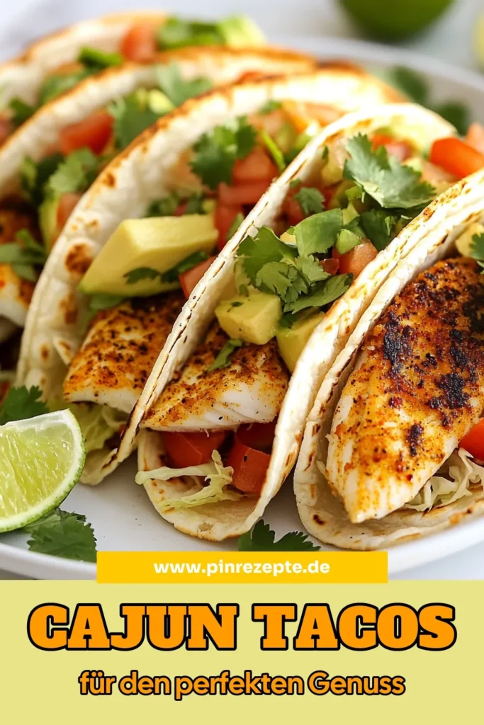 Entdecken Sie unser köstliches Rezept für Cajun Fisch Tacos! Diese schwarzen Fisch Tacos sind einfach zuzubereiten und ideal für alle, die gewürzte Fischrezepte lieben. Mit zartem, gewürztem Fisch, frischem Gemüse und Mais-Tortillas mit Fisch machen Sie im Handumdrehen ein köstliches Gericht. Perfekt für Ihr nächstes Taco-Nacht-Abenteuer! Jetzt ausprobieren und teilen! #CajunFischTacos #SchwarzeFischTacos #EinfacheTacoRezepte #GewürzteFischrezepte