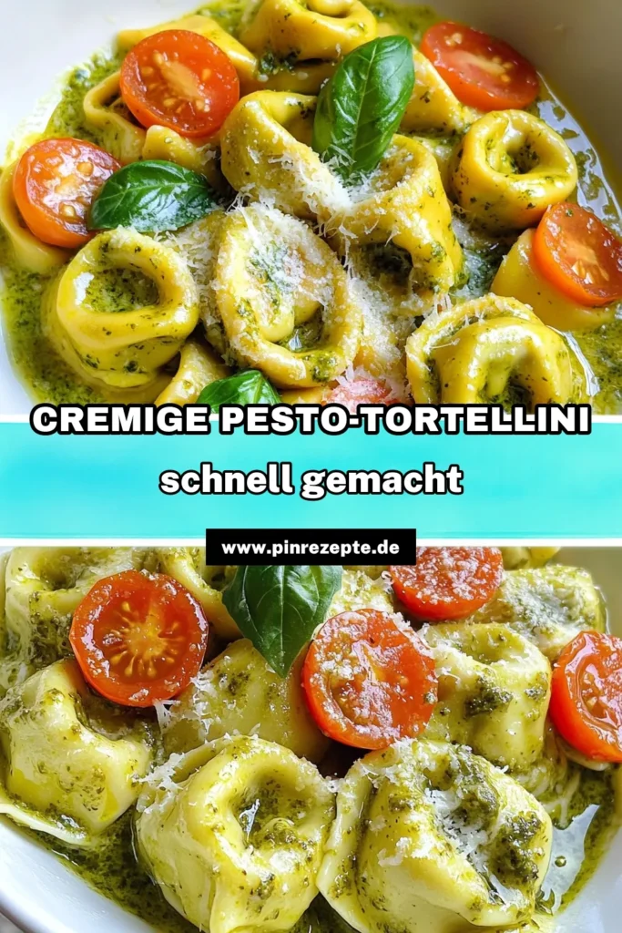Entdecken Sie unser Cremige Pesto-Tortellini Rezept, perfekt für schnelle Abendessen! Mit zarten Käse-Tortellini in einer sahnigen Basilikum-Pesto Pasta Sauce ist dieses einfache Tortellini-Gericht ein echter Genuss. Ideal für jede Gelegenheit, wird es Ihre Gäste beeindrucken! Probieren Sie es aus und speichern Sie das Rezept für einen köstlichen Abendessen-Moment. #PestoTortellini #EinfacheRezepte #KäseTortellini #SchnelleAbendessen