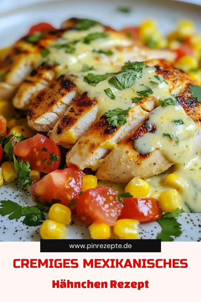 Entdecken Sie unser köstliches mexikanisches Hähnchen Rezept mit cremiger Käsesauce! Dieses einfache Hähnchenrezept vereint saftige Hähnchenbrustfilets mit einer unwiderstehlichen Käsesauce, die perfekt zu mexikanischem Essen passt. Ideal für ein schnelles Abendessen! Lassen Sie sich von den Aromen verzaubern und probieren Sie es aus. Speichern Sie dieses Rezept für später und teilen Sie Ihre Kreationen! #MexikanischesEssen #HähnchenmitKäsesauce #EinfacheHähnchenrezepte #CremigeKäsesauceRezept