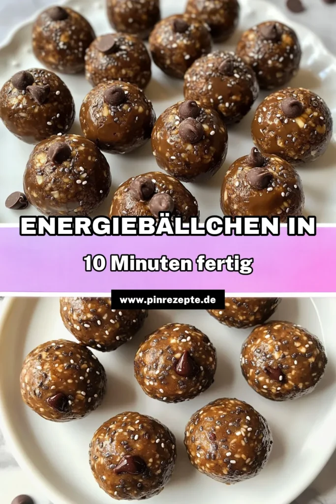 Entdecken Sie das köstliche Rezept für Erdnussbutter Energiebällchen! Diese proteinreichen Energiebällchen vereinen Erdnussbutter und dunkle Schokolade in einem gesunden Snack. Ideal für unterwegs oder nach dem Workout, sind diese Schokoladen Energiebällchen ein Genuss für Groß und Klein. Probieren Sie unser einfaches Haferflocken Bällchen Rezept aus und genießen Sie gesunde Snacks, die Energie bringen! Speichern Sie das Rezept jetzt! #Energiebällchen #gesundeSnacks #ProteinreicheSnacks #Erdnussbutter