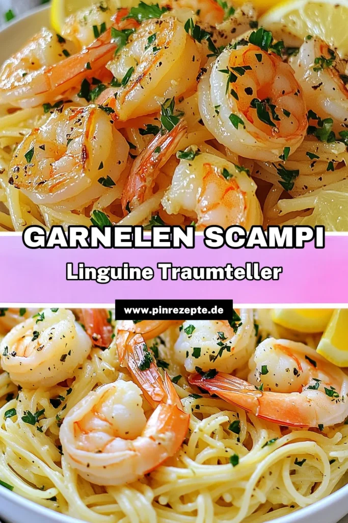 Entdecke unser einfaches Garnelen Scampi Rezept und verwandle deine Küche in ein italienisches Restaurant! Diese Linguine mit Garnelen vereint frische Aromen von Pasta mit Knoblauch und lässt sich in nur 25 Minuten zubereiten. Perfekt für ein schnelles Garnelen Gericht, das alle beeindruckt. Probiere es aus und genieße deine italienische Pasta! Mache dir eine Portion und teile dein Ergebnis! #GarnelenScampiRezept #LinguineMitGarnelen #PastaMitKnoblauch #SchnellesGarnelenGericht