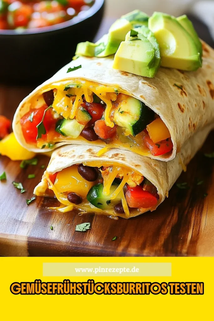 Entdecke unsere köstlichen Gemüsegefüllten Frühstücksburritos! Diese gesunden Burrito Rezepte sind perfekt für einen energiefüllenden Start in den Tag. Mit Vollkorn-Burritos, frischem Gemüse und cremiger Avocado sind unsere vegetarischen Frühstücksrezepte nicht nur lecker, sondern auch nahrhaft. Probier sie jetzt aus und genieße eine gesunde Mahlzeit! Speichere das Rezept! #Frühstücksburritos #GesundeRezepte #VeggieRezept #BurritosMitAvocado