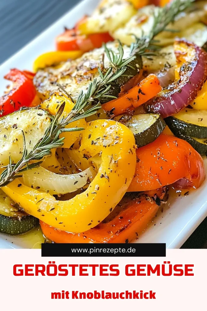 Entdecken Sie das köstliche Rezept für Knoblauch Kräuter Gemüse! Dieses gesunde Ofengemüse, bestehend aus Karotten, Paprika und Zucchini, ist einfach zuzubereiten und perfekt für vegane Mahlzeiten. Unser geröstetes Gemüse Rezept vereint frische Zutaten und aromatische Kräuter für einen unwiderstehlichen Geschmack. Probieren Sie es aus und bringen Sie Abwechslung auf Ihren Teller! #VeganesRezeptMitGemüse #GeröstetesGemüseRezept #GesundesOfengemüse #KnoblauchKräuterGemüse