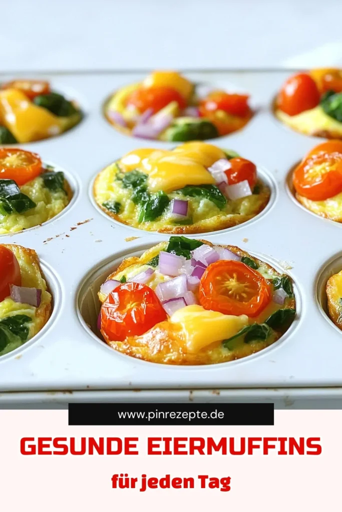 Entdecke das Rezept für Gemüsebeladene Eiermuffins, die perfekt für ein schnelles Frühstück sind! Diese leckeren Muffins aus frischen Zutaten wie Spinat, Paprika und Kirschtomaten bieten nicht nur Geschmack, sondern auch eine Portion Gesundheit. Lass dich von der einfachen Zubereitung inspirieren und genieße sie warm oder als Meal Prep für die Woche. Klicke jetzt, um das Rezept auszuprobieren! #GemüsebeladeneEiermuffins #GesundesEssen #Frühstücksideen #MuffinsRezept