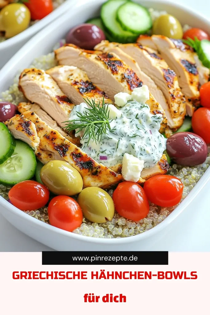 Entdecken Sie das köstliche Rezept für Griechische Hähnchen-Gyro-Bowls, das gesunde Zutaten und frische Aromen kombiniert! Mit saftig mariniertem Hähnchen, Quinoa, knackigem Gemüse und einer cremigen Tzatziki-Sauce ist dieses Gericht perfekt für jede Gelegenheit. Lassen Sie sich inspirieren und genießen Sie eine Mahlzeit, die einfach zuzubereiten ist. Klicken Sie jetzt für das vollständige Rezept! #GriechischeHähnchenGyroBowls #GesundeRezepte #SchnelleMahlzeiten #Kochideen