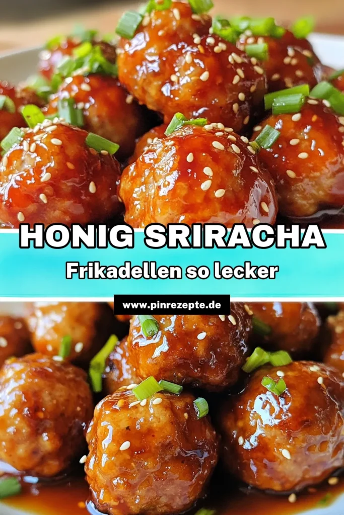 Entdecke das leckere Rezept für Honig Sriracha Frikadellen! Diese Hähnchenfrikadellen sind einfach zuzubereiten und perfekt als gesunde Snacks. Mit der würzigen Sriracha Honig Sauce werden sie garantiert zum Hit bei deinen Gästen. Bereite diese gesunden Frikadellen schnell zu und genieße sie warm oder als Hauptgericht über Reis! Klicke für mehr und lass dich inspirieren! #HonigSrirachaFrikadellen #HähnchenfrikadellenRezept #SrirachaHonigSauce #leckereFrikadellen
