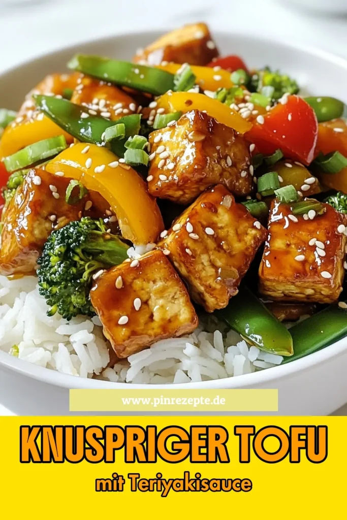 Entdecken Sie dieses köstliche Teriyaki Tofu Pfanne Rezept, das einfach zuzubereiten ist und voller gesunder, asiatischer Gemüsesorten steckt! Dieses vegane Teriyaki Rezept wird Ihren Gaumen begeistern und ist perfekt für schnelle Tofu Rezepte. Genießen Sie die Kombination aus knusprigem Tofu und knackigem Gemüse. Speichern Sie dieses gesunde Gericht für Ihr nächstes Abendessen! #TeriyakiTofuPfanne #TofuStirFryRezept #gesundesasiatischesGemüsegericht #schnelleTofuRezepte