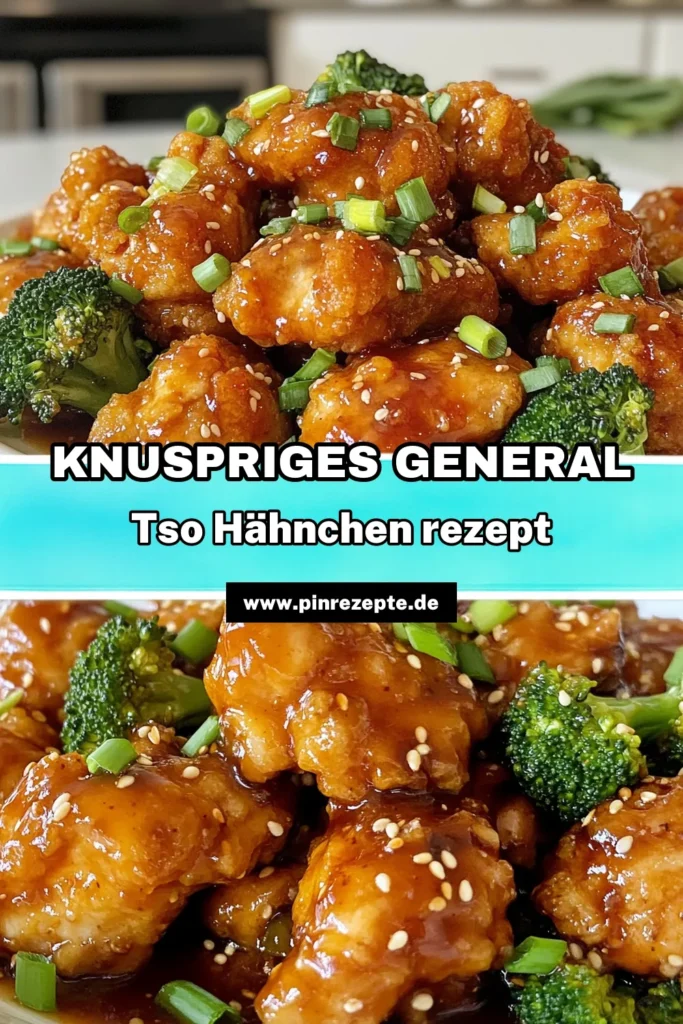 Entdecke unser köstliches General Tso's Chicken Rezept! Dieses asiatische Hähnchenrezept mit frittieren Hähnchenschenkeln und knackigem Brokkoli ist perfekt für ein schnelles Abendessen. Die süß-pikante Sauce verbindet die Aromen ideal. Probiere es noch heute aus und genieße eine Geschmacksexplosion! Speichere dieses Rezept für deine nächste Kochsession und teile es mit Freunden! #GeneralTsoChicken #AsiatischeHähnchenrezepte #FrittierteHähnchenschenkel #SchnelleAbendessenRezept