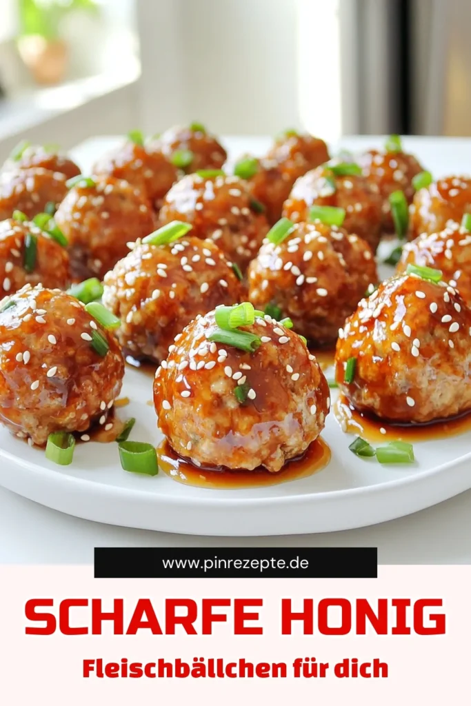 Entdecke die köstlichen Sriracha-Honig-Glasierte Fleischbällchen, die einfach zuzubereiten sind und jedem Gericht einen aufregenden Kick verleihen! Diese saften Bällchen aus Hähnchen oder Pute, verfeinert mit einer würzigen Glasur, sind perfekt für jedes Abendessen oder als Snack. Klick jetzt, um das vollständige Rezept zu erfahren und deine Freunde zu beeindrucken! #Fleischbällchen #Sriracha #Honig #Rezeptideen