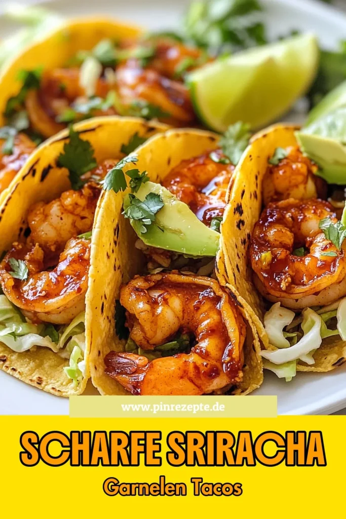 Entdecke das leckere Rezept für würzige Sriracha Garnelen Tacos, die perfekt für ein schnelles Abendessen sind! Diese Garnelen Taco Füllung ist einfach zuzubereiten und vereint pikante Sriracha-Sauce mit frischen Zutaten wie Maistortillas und Avocado. Probiere diese schnellen Garnelen Rezepte und bringe Abwechslung auf deinen Tisch. Lass dir diese köstlichen Tacos nicht entgehen! #SrirachaGarnelenTacos #TacosRezept #GarnelenTaco #schnelleRezepte