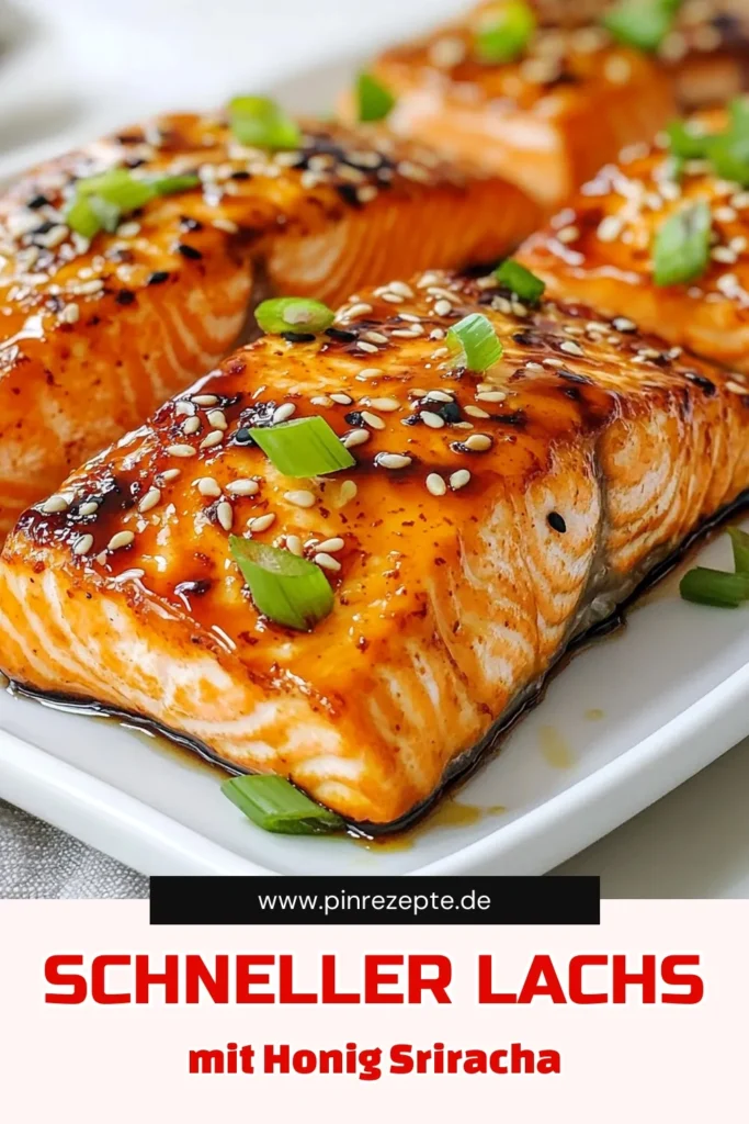 Entdecke unser köstliches Honig-Sriracha-Lachs-Rezept für einen wunderbaren, glasierten Lachs! Dieser scharfe Lachs mit Honig ist ein einfacher Genuss und perfekt für asiatische Lachsrezepte. Mit einer süß-scharfen Glasur wird dieser Lachs zum Star auf deinem Tisch. Probiere es aus und teile deine Kreationen! #HonigSrirachaLachs #GlasierterLachs #EinfacheLachsgerichte #ScharferLachsMitHonig