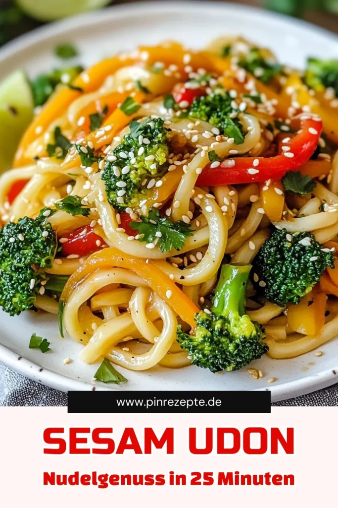 Entdecke dein neues Lieblings-Udon-Nudeln Rezept mit diesem köstlichen Sesamöl Gerichte! Diese schnelle Gemüse Pfanne Rezept kombiniert Udon-Nudeln mit frischem Gemüse und asiatischen Aromen. Perfekt für schnelle Rezepte vegetarisch, die auch nach einem langen Tag nicht kompliziert sind. Probiere dieses einfache asiatische Nudelgerichte aus und genieße einen gesunden Genuss. Speichere es für später! #UdonNudelnRezept #SesamölGerichte #GemüsePfanneRezept #SchnelleRezepteVegetarisch