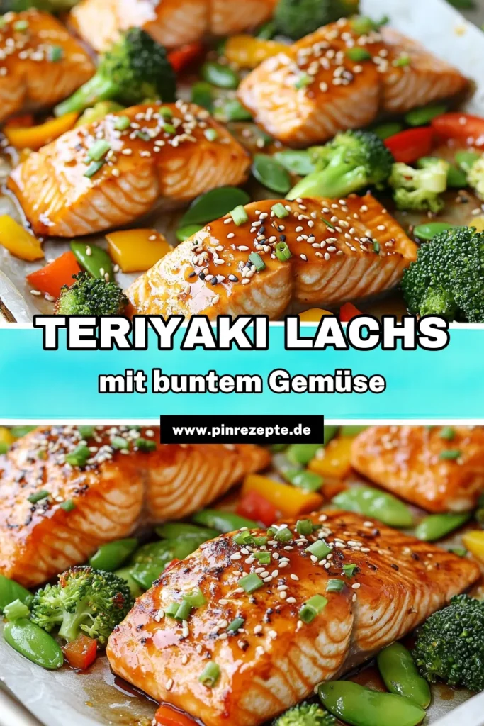 Genießen Sie unser einfaches Teriyaki-Lachs Rezept mit saftigem Blechpfannen-Lachs und frischem Gemüse. Diese gesunde Gemüse-Blechpfanne ist perfekt für ein schnelles Abendessen und bietet eine köstliche Kombination aus Aromen. Mit nur 25 Minuten Zubereitungszeit ist dies eines der besten einfachen Lachsgerichte für den Alltag. Speichern Sie dieses Rezept für gesunde Backen Lachs und verwöhnen Sie Ihre Familie! #BlechpfannenLachs #TeriyakiLachsRezept #GesundesBackenLachs #EinfacheLachsgerichte