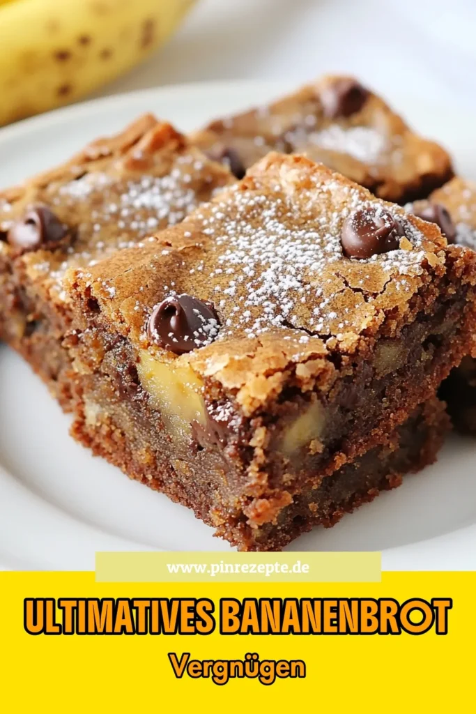 Entdecken Sie unser einfaches Blondies Rezept für unwiderstehliche Schokoladen-Bananenbrot Blondies! Diese köstlichen Bananenrezepte mit Schokolade kombinieren reife Bananen und zarte Schokoladenstückchen zu einem perfekten Dessert. Ideal zum Teilen oder für den eigenen Genuss. Lassen Sie sich von diesem schnellen Rezept inspirieren! Speichern Sie es für später und überraschen Sie Ihre Familie. #BananenbrotBlondies #SchokoladenstückchenDessert #BananenrezepteMitSchokolade #Bananenbrot