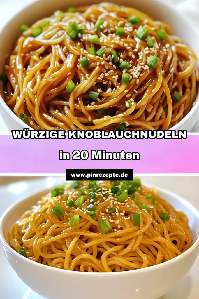 Entdecken Sie diese leckeren Knoblauch-Sesam-Nudeln, die perfekt für ein schnelles Abendessen sind! Dieses würzige Nudeln Rezept vereint einfache Nudelgerichte mit intensiven Aromen und asiatischen Nudelrezepte. Verwenden Sie Spaghetti mit Chilipaste für die extra Schärfe und genießen Sie ein Gericht, das in nur 20 Minuten zubereitet ist. Probieren Sie es aus und speichern Sie dieses Rezept für später! #Nudeln #asiatischeKüche #Kochrezept #eenvoudigeRezepte