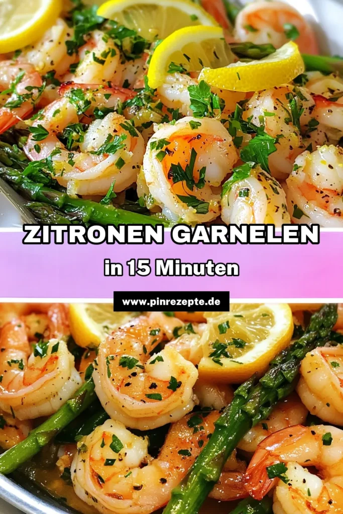 Entdecken Sie dieses köstliche Rezept für Zitronen-Knoblauch-Garnelen mit Spargel, das perfekt in Ihre Sammlung von Garnelenrezepte passt. Dieses einfache Meeresfrüchte-Gericht verbindet frischen Spargel mit zarten Garnelen für eine gesunde Abendessenidee. In nur 15 Minuten zubereitet, ist es ideal für geschäftige Abende. Probieren Sie es aus und bringen Sie frischen Geschmack auf Ihren Tisch! #ZitronenKnoblauchGarnelen #Garnelenrezepte #Spargelrezepte #einfacheRezepte