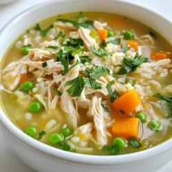 - Hähnchenschenkel: Wir verwenden 450 g ohne Haut und Knochen. Sie machen die Suppe zart und saftig. - Reisvarianten (Jasmin-/Basmati-Reis): 200 g Reis sorgt für eine schöne Textur. Jasmin- oder Basmati-Reis sind tolle Optionen. - Gemüse und Gewürze: - 1 gewürfelte Zwiebel bringt Geschmack. - 2 geschnittene Karotten geben Süße. - 2 Selleriestangen fügen Knusprigkeit hinzu. - 3 gehackte Knoblauchzehen verstärken das Aroma. - 1 Teelöffel Thymian und Oregano geben Kräuternoten. - 1 Lorbeerblatt rundet alles ab. - Füge Salz und Pfeffer nach Geschmack hinzu für die perfekte Würze. - 150 g gefrorene Erbsen sorgen für Farbe und Frische. - 2 Esslöffel frische Petersilie sind ein schöner Garnierungsakzent. Diese Zutaten machen die Slow Cooker Chicken & Rice Soup nicht nur lecker, sondern auch nahrhaft. - Hähnchen würzen: Beginne mit den Hähnchenschenkeln. Lege sie auf den Boden des Slow Cookers. Würze sie mit Salz und Pfeffer. Sei großzügig, damit das Hähnchen gut schmeckt. - Gemüse vorbereiten und schneiden: Nimm eine große Schüssel. Würfle eine Zwiebel und schneide die Karotten und den Sellerie in Stücke. Hacke die Knoblauchzehen fein. So hast du alles bereit. - Zusammenstellen der Mischung: Gib den Reis, die Hühnerbrühe und das Wasser in die Schüssel. Füge das geschnittene Gemüse, den Thymian, den Oregano und das Lorbeerblatt hinzu. Rühre alles gut um, damit sich die Aromen vermischen. - Kochen im Slow Cooker: Gieße die Mischung über das Hähnchen im Slow Cooker. Achte darauf, dass das Hähnchen vollständig bedeckt ist. Decke den Slow Cooker ab. Koche die Suppe für 6 bis 8 Stunden auf niedriger Stufe oder 3 bis 4 Stunden auf hoher Stufe. Das Hähnchen sollte zart und durchgegart sein. - Hähnchen zerrupfen und hinzufügen: Nach etwa 6 Stunden nimm das Hähnchen aus der Suppe. Zerrupfe es mit zwei Gabeln in kleine Stücke. Gib das zerrupfte Hähnchen zurück in den Slow Cooker. - Abgeschmecken und Servieren: Rühre die gefrorenen Erbsen ein und lasse die Suppe für weitere 30 Minuten köcheln. Schmecke die Suppe mit Salz und Pfeffer ab. Vergiss nicht, das Lorbeerblatt vor dem Servieren zu entfernen. Serviere die Suppe heiß und garniere sie mit frischer Petersilie. Um die richtige Konsistenz zu erreichen, achte auf das Verhältnis von Reis und Brühe. Wenn du mehr Reis möchtest, füge weniger Brühe hinzu. Das macht die Suppe dickflüssiger. Für eine dünnere Suppe kannst du mehr Brühe verwenden. Experimentiere mit diesen Anpassungen, um deine perfekte Mischung zu finden. Kräuter und Gewürze sind der Schlüssel zu einem intensiven Geschmack. Neben Thymian und Oregano kannst du auch Rosmarin oder Basilikum verwenden. Diese Kräuter bringen eine frische Note in die Suppe. Ein Spritzer Zitronensaft am Ende verstärkt den Geschmack ebenfalls. Sei kreativ mit den Gewürzen und finde deine Lieblingskombination. Die Suppe schmeckt hervorragend mit frischem Brot. Ein einfaches Baguette oder ein knuspriges Brötchen passt perfekt dazu. Du kannst auch einen grünen Salat als Beilage servieren. Für mehr Farbe und Geschmack streue frische Petersilie oder Schnittlauch auf die Suppe. Das sorgt für einen schönen Look und zusätzlichen Geschmack. {{image_4}} Um deine Slow Cooker Hähnchen- und Reissuppe gesünder zu machen, kannst du mehr Gemüse hinzufügen. Möhren, Paprika oder Spinat passen gut. Sie bringen Farbe und Nährstoffe. Du kannst auch Vollkornreis verwenden. Vollkornreis hat mehr Ballaststoffe und sorgt für ein volleres Gefühl. Wenn du das Rezept etwas abändern möchtest, probiere knuspriges Hähnchen. Du kannst die Hähnchenschenkel nach dem Garen knusprig braten. Das gibt der Suppe einen tollen Geschmack. Alternativ kannst du auch andere Fleischsorten verwenden. Pute oder Rindfleisch passen gut in diese Suppe. Für glutenfreie Optionen kannst du glutenfreien Reis verwenden. So bleibt die Suppe für alle geeignet. Wenn du eine vegetarische Version möchtest, ersetze das Hähnchen durch Tofu oder Kichererbsen. Verwende Gemüsebrühe anstelle von Hühnerbrühe. So bleibt der Geschmack gut und alle können genießen. Um die Suppe richtig zu lagern, fülle sie in einen luftdichten Behälter. Lass die Suppe zuerst abkühlen. Dann schließe den Behälter fest. Du kannst die Suppe im Kühlschrank aufbewahren. Sie bleibt dort etwa drei bis vier Tage frisch. Achte darauf, die Suppe gut zu beschriften, damit du das Datum weißt. Für das Einfrieren ist diese Suppe perfekt. Fülle die abgekühlte Suppe in gefrierfreundliche Beutel oder Behälter. Drücke die Luft gut heraus, bevor du sie schließt. Diese Suppe hält im Gefrierfach bis zu drei Monate. Zum Wiedererwärmen, tau die Suppe über Nacht im Kühlschrank auf. Erhitze sie dann in einem Topf oder in der Mikrowelle. Rühre gut um, um die Hitze gleichmäßig zu verteilen. Die Haltbarkeit der Suppe hängt von der Lagerung ab. Im Kühlschrank bleibt sie frisch für drei bis vier Tage. Im Gefrierfach hält sie bis zu drei Monate. Achte darauf, die Suppe vor dem Verzehr gut zu überprüfen. Schau nach Anzeichen von Verderb, wie seltsamen Gerüchen oder Farben. Du kannst viele leckere Alternativen nutzen. Zum Beispiel sind Putenstücke eine gute Wahl. Auch Tofu oder Kichererbsen passen gut. Diese Optionen sind reich an Protein und machen die Suppe nahrhaft. Wenn du Fisch magst, füge Lachs oder Kabeljau hinzu. Das wird auch sehr schmackhaft. Ja, du kannst die Suppe im Voraus machen. Bereite sie einfach bis zum Kochen vor. Dann stelle sie in den Kühlschrank. Am nächsten Tag kannst du die Suppe einfach aufwärmen. Sie bleibt frisch und lecker. Achte darauf, sie in einem luftdichten Behälter aufzubewahren. So bleibt der Geschmack erhalten. Um die Suppe dicker zu machen, gibt es einige einfache Tricks. Du kannst mehr Reis hinzufügen. Reis quillt auf und macht die Suppe cremig. Eine andere Möglichkeit ist, etwas Mehl oder Stärke zu verwenden. Rühre sie mit Wasser an und gib sie zur Suppe. Lass sie dann kurz köcheln. So wird die Konsistenz perfekt. In diesem Blogbeitrag haben wir alles über die Zubereitung eines köstlichen Hähnchensupens geredet. Wir haben die Hauptzutaten, die Schritte und viele nützliche Tipps besprochen. Du kannst mit verschiedenen Gemüse und Gewürzen spielen, um deinen Geschmack zu treffen. Denk daran, die Suppe gut zu lagern und sogar einzufrieren. Sie bleibt lange frisch. Probiere die Vorschläge und Variationen aus, um dein Gericht zu verbessern. Überrasche deine Gäste mit deiner Kochkunst!
