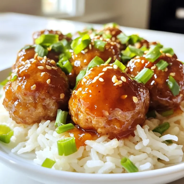 Die Hauptzutaten für diese leckeren Bällchen sind einfach zu finden. Du brauchst: - 450 g gemahlenes Putenfleisch - 120 g Semmelbrösel - 30 g geriebener Parmesan - 30 g gehackte Frühlingszwiebeln - 2 Knoblauchzehen, fein gehackt - 1 Esslöffel frischer Ingwer, gerieben - 1 große Eier - 1 Teelöffel Salz - 1/2 Teelöffel schwarzer Pfeffer - 1/4 Teelöffel rote Pfefferflocken (optional) Diese Zutaten sorgen für einen tollen Geschmack und die perfekte Konsistenz der Bällchen. Putenfleisch macht sie mager und gesund. Die Gewürze und Aromen sind das Herzstück der Honig-Knoblauch-Putebällchen. Du verwendest: - 150 g Honig - 60 ml Sojasauce (oder Tamari für glutenfrei) - 1 Esslöffel Reisessig - 1 Teelöffel Sesamöl Honig bringt Süße, während die Sojasauce und der Reisessig eine salzige und saure Note hinzufügen. Ingwer und Knoblauch geben den Bällchen einen zusätzlichen Kick. Für die perfekte Mahlzeit serviere die Honig-Knoblauch-Putebällchen mit: - Gedämpftem Reis - Quinoa - Frischem Gemüse Diese Beilagen ergänzen die Bällchen gut und machen das Gericht vollwertig. Du kannst auch frische Frühlingszwiebeln und Sesamsamen als Garnitur verwenden. Das sieht nicht nur schön aus, sondern schmeckt auch köstlich. {{ingredient_image_2}} Heize deinen Ofen auf 200°C vor. Nimm ein Backblech und lege es mit Backpapier aus. Das Backpapier verhindert, dass die Bällchen kleben bleiben. Diese einfache Vorbereitung macht das Backen leichter. In einer großen Schüssel vermische das gemahlene Putenfleisch, Semmelbrösel, Parmesan, gehackte Frühlingszwiebeln, gehackten Knoblauch und geriebenen Ingwer. Füge das Ei, Salz, schwarzen Pfeffer und rote Pfefferflocken hinzu. Mische alles vorsichtig, bis die Zutaten gut verbunden sind. Achte darauf, die Mischung nicht zu überarbeiten. Nimm etwa einen Esslöffel der Mischung und forme kleine Bällchen, die etwa 2,5 cm groß sind. Platziere diese Bällchen gleichmäßig auf dem Backblech. Lass genug Abstand zwischen den Bällchen, damit sie beim Backen nicht zusammenkleben. Schiebe das Backblech in den vorgeheizten Ofen. Backe die Bällchen für 18 bis 20 Minuten. Sie sind fertig, wenn sie goldbraun und durchgegart sind. Du kannst dies überprüfen, indem du ein Bällchen aufschneidest. Während die Bällchen backen, bereite die Honig-Knoblauch-Sauce vor. Nimm einen Topf und stelle ihn auf mittlere Hitze. Gib den Honig, die Sojasauce, den Reisessig und das Sesamöl hinein. Rühre die Mischung gelegentlich um und lasse sie für etwa 5 Minuten köcheln, bis sie leicht eindickt. Nimm die gebackenen Bällchen aus dem Ofen. Gib sie vorsichtig in den Topf mit der Honig-Knoblauch-Sauce. Schwenke die Bällchen in der Sauce, bis sie gleichmäßig bedeckt sind. Lass sie für weitere 2 bis 3 Minuten in der Sauce köcheln, damit die Aromen gut verschmelzen. Jetzt sind die Honig-Knoblauch-Putebällchen bereit zum Servieren. Um die besten Honig-Knoblauch-Putebällchen zu machen, achte auf die Konsistenz. Mische das Putenfleisch gut mit den anderen Zutaten. Benutze die richtige Menge Semmelbrösel. Zu viele machen die Bällchen trocken. Zu wenig lässt sie zerfallen. Forme die Bällchen gleichmäßig und nicht zu groß. Etwa 2,5 cm Durchmesser sind perfekt. So garen sie gleichmäßig und bleiben saftig. Die Honig-Knoblauch-Sauce ist der Star des Gerichts. Um sie zu verfeinern, kannst du frischen Limettensaft hinzufügen. Ein Spritzer bringt Frische. Auch etwas Chili passt gut, wenn du es scharf magst. Für einen nussigen Geschmack kannst du geröstete Sesamsamen hinzufügen. Sie geben der Sauce mehr Textur und Tiefe. Experimentiere mit diesen Zutaten, um deinen eigenen Twist zu finden. Falls du Reste hast, keine Sorge! Die Bällchen sind vielseitig. Du kannst sie in Wraps oder auf Salaten verwenden. Sie schmecken auch kalt als Snack. Eine andere Idee ist, sie in einer Suppe zu erhitzen. Einfach in Brühe oder Tomatensauce geben. So hast du schnell eine leckere Mahlzeit. Achte darauf, die Reste richtig zu lagern. So bleiben sie frisch und lecker. Pro Tipps Frische Zutaten verwenden: Frische Zutaten wie frische Frühlingszwiebeln und Knoblauch verleihen den Bällchen einen intensiveren Geschmack. Variationen ausprobieren: Fügen Sie Gewürze oder Kräuter nach Wahl hinzu, um den Bällchen eine persönliche Note zu verleihen. Die richtige Backzeit: Achten Sie darauf, die Bällchen nicht zu lange zu backen, damit sie saftig bleiben. Überprüfen Sie die Garstufe nach 18 Minuten. Vorbereitung im Voraus: Sie können die Bällchen im Voraus zubereiten und im Kühlschrank aufbewahren, um sie später schnell zu backen. {{image_4}} Für einen glutenfreien Genuss können Sie die Semmelbrösel durch glutenfreie Brösel ersetzen. Diese sind leicht erhältlich. Tamari ist eine gute Wahl für die Sojasauce. So stellen Sie sicher, dass die Bällchen glutenfrei bleiben. Achten Sie darauf, alle anderen Zutaten ebenfalls glutenfrei zu wählen. Passen Sie die Gewürze an Ihren Geschmack an. Fügen Sie mehr Knoblauch oder Ingwer für einen kräftigeren Geschmack hinzu. Für etwas Schärfe können Sie mehr rote Pfefferflocken verwenden. Wenn Sie es süßer mögen, erhöhen Sie die Menge an Honig. Auch frische Kräuter wie Koriander oder Basilikum geben den Bällchen einen neuen Dreh. Diese Bällchen sind nicht nur für Putenfleisch geeignet. Sie können auch Hühner- oder Rinderhackfleisch verwenden. Jedes Fleisch bringt seinen eigenen Geschmack mit. Bei Rinderhackfleisch kann die Sauce noch besser zur Geltung kommen. Experimentieren Sie mit verschiedenen Fleischsorten und finden Sie Ihre Lieblingskombination. Um die Honig-Knoblauch-Putebällchen frisch zu halten, legen Sie sie in einen luftdichten Behälter. Achten Sie darauf, dass die Bällchen vollständig abgekühlt sind, bevor Sie sie lagern. So verhindern Sie, dass sich Feuchtigkeit bildet. Trennen Sie die Bällchen mit Wachspapier, falls Sie mehrere Schichten stapeln. Um die Bällchen wieder aufzuwärmen, nutzen Sie den Ofen oder die Mikrowelle. Im Ofen bei 180°C für etwa 10 Minuten dauert es am besten. So bleiben sie knusprig. In der Mikrowelle legen Sie sie auf einen mikrowellengeeigneten Teller und erhitzen sie in kurzen Intervallen. Prüfen Sie die Temperatur regelmäßig. Im Kühlschrank halten sich die Bällchen bis zu vier Tage. Für längere Lagerung frieren Sie sie ein. Sie können bis zu drei Monate im Gefrierfach bleiben. Stellen Sie sicher, dass sie gut verpackt sind. Zum Auftauen legen Sie die gefrorenen Bällchen über Nacht in den Kühlschrank. Die Bällchen benötigen 18-20 Minuten im Ofen bei 200°C. Sie sollten goldbraun und durchgegart sein. Achten Sie darauf, sie regelmäßig zu überprüfen. Wenn sie gut aussehen, sind sie bereit. Ja, Sie können die Bällchen im Voraus machen. Bereiten Sie die Mischung und formen Sie die Bällchen. Lagern Sie sie dann im Kühlschrank bis zur Verwendung. Sie können sie auch einfrieren und später backen. Wenn Sie Sojasauce vermeiden möchten, nutzen Sie Tamari für eine glutenfreie Option. Alternativ können Sie auch Kokosnussaminos verwenden. Diese geben einen ähnlichen Geschmack, sind aber milder. Ja, diese Bällchen sind perfekt für Meal Prep. Sie lassen sich gut lagern und schmecken auch nach dem Aufwärmen lecker. Packen Sie sie mit Gemüse oder Reis für eine ausgewogene Mahlzeit. Die Honig-Knoblauch-Putebällchen sind einfach und lecker. In diesem Artikel haben wir die Zutaten, die Schritt-für-Schritt-Anleitung und nützliche Tipps behandelt. Du hast gelernt, wie man die perfekte Konsistenz erreicht und die Sauce verfeinert. Variationen für verschiedene Geschmäcker wurden ebenfalls vorgestellt. Wenn du die Bällchen richtig lagerst, bleiben sie frisch und schmackhaft. Diese Bällchen sind nicht nur einfach zuzubereiten, sondern auch vielseitig. Viel Spaß beim Kochen!