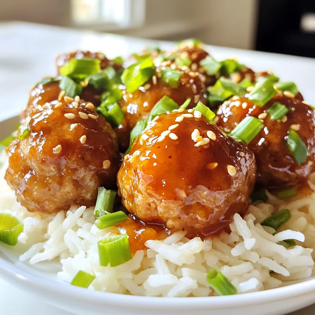 Die Hauptzutaten für diese leckeren Bällchen sind einfach zu finden. Du brauchst: - 450 g gemahlenes Putenfleisch - 120 g Semmelbrösel - 30 g geriebener Parmesan - 30 g gehackte Frühlingszwiebeln - 2 Knoblauchzehen, fein gehackt - 1 Esslöffel frischer Ingwer, gerieben - 1 große Eier - 1 Teelöffel Salz - 1/2 Teelöffel schwarzer Pfeffer - 1/4 Teelöffel rote Pfefferflocken (optional) Diese Zutaten sorgen für einen tollen Geschmack und die perfekte Konsistenz der Bällchen. Putenfleisch macht sie mager und gesund. Die Gewürze und Aromen sind das Herzstück der Honig-Knoblauch-Putebällchen. Du verwendest: - 150 g Honig - 60 ml Sojasauce (oder Tamari für glutenfrei) - 1 Esslöffel Reisessig - 1 Teelöffel Sesamöl Honig bringt Süße, während die Sojasauce und der Reisessig eine salzige und saure Note hinzufügen. Ingwer und Knoblauch geben den Bällchen einen zusätzlichen Kick. Für die perfekte Mahlzeit serviere die Honig-Knoblauch-Putebällchen mit: - Gedämpftem Reis - Quinoa - Frischem Gemüse Diese Beilagen ergänzen die Bällchen gut und machen das Gericht vollwertig. Du kannst auch frische Frühlingszwiebeln und Sesamsamen als Garnitur verwenden. Das sieht nicht nur schön aus, sondern schmeckt auch köstlich. {{ingredient_image_2}} Heize deinen Ofen auf 200°C vor. Nimm ein Backblech und lege es mit Backpapier aus. Das Backpapier verhindert, dass die Bällchen kleben bleiben. Diese einfache Vorbereitung macht das Backen leichter. In einer großen Schüssel vermische das gemahlene Putenfleisch, Semmelbrösel, Parmesan, gehackte Frühlingszwiebeln, gehackten Knoblauch und geriebenen Ingwer. Füge das Ei, Salz, schwarzen Pfeffer und rote Pfefferflocken hinzu. Mische alles vorsichtig, bis die Zutaten gut verbunden sind. Achte darauf, die Mischung nicht zu überarbeiten. Nimm etwa einen Esslöffel der Mischung und forme kleine Bällchen, die etwa 2,5 cm groß sind. Platziere diese Bällchen gleichmäßig auf dem Backblech. Lass genug Abstand zwischen den Bällchen, damit sie beim Backen nicht zusammenkleben. Schiebe das Backblech in den vorgeheizten Ofen. Backe die Bällchen für 18 bis 20 Minuten. Sie sind fertig, wenn sie goldbraun und durchgegart sind. Du kannst dies überprüfen, indem du ein Bällchen aufschneidest. Während die Bällchen backen, bereite die Honig-Knoblauch-Sauce vor. Nimm einen Topf und stelle ihn auf mittlere Hitze. Gib den Honig, die Sojasauce, den Reisessig und das Sesamöl hinein. Rühre die Mischung gelegentlich um und lasse sie für etwa 5 Minuten köcheln, bis sie leicht eindickt. Nimm die gebackenen Bällchen aus dem Ofen. Gib sie vorsichtig in den Topf mit der Honig-Knoblauch-Sauce. Schwenke die Bällchen in der Sauce, bis sie gleichmäßig bedeckt sind. Lass sie für weitere 2 bis 3 Minuten in der Sauce köcheln, damit die Aromen gut verschmelzen. Jetzt sind die Honig-Knoblauch-Putebällchen bereit zum Servieren. Um die besten Honig-Knoblauch-Putebällchen zu machen, achte auf die Konsistenz. Mische das Putenfleisch gut mit den anderen Zutaten. Benutze die richtige Menge Semmelbrösel. Zu viele machen die Bällchen trocken. Zu wenig lässt sie zerfallen. Forme die Bällchen gleichmäßig und nicht zu groß. Etwa 2,5 cm Durchmesser sind perfekt. So garen sie gleichmäßig und bleiben saftig. Die Honig-Knoblauch-Sauce ist der Star des Gerichts. Um sie zu verfeinern, kannst du frischen Limettensaft hinzufügen. Ein Spritzer bringt Frische. Auch etwas Chili passt gut, wenn du es scharf magst. Für einen nussigen Geschmack kannst du geröstete Sesamsamen hinzufügen. Sie geben der Sauce mehr Textur und Tiefe. Experimentiere mit diesen Zutaten, um deinen eigenen Twist zu finden. Falls du Reste hast, keine Sorge! Die Bällchen sind vielseitig. Du kannst sie in Wraps oder auf Salaten verwenden. Sie schmecken auch kalt als Snack. Eine andere Idee ist, sie in einer Suppe zu erhitzen. Einfach in Brühe oder Tomatensauce geben. So hast du schnell eine leckere Mahlzeit. Achte darauf, die Reste richtig zu lagern. So bleiben sie frisch und lecker. Pro Tipps Frische Zutaten verwenden: Frische Zutaten wie frische Frühlingszwiebeln und Knoblauch verleihen den Bällchen einen intensiveren Geschmack. Variationen ausprobieren: Fügen Sie Gewürze oder Kräuter nach Wahl hinzu, um den Bällchen eine persönliche Note zu verleihen. Die richtige Backzeit: Achten Sie darauf, die Bällchen nicht zu lange zu backen, damit sie saftig bleiben. Überprüfen Sie die Garstufe nach 18 Minuten. Vorbereitung im Voraus: Sie können die Bällchen im Voraus zubereiten und im Kühlschrank aufbewahren, um sie später schnell zu backen. {{image_4}} Für einen glutenfreien Genuss können Sie die Semmelbrösel durch glutenfreie Brösel ersetzen. Diese sind leicht erhältlich. Tamari ist eine gute Wahl für die Sojasauce. So stellen Sie sicher, dass die Bällchen glutenfrei bleiben. Achten Sie darauf, alle anderen Zutaten ebenfalls glutenfrei zu wählen. Passen Sie die Gewürze an Ihren Geschmack an. Fügen Sie mehr Knoblauch oder Ingwer für einen kräftigeren Geschmack hinzu. Für etwas Schärfe können Sie mehr rote Pfefferflocken verwenden. Wenn Sie es süßer mögen, erhöhen Sie die Menge an Honig. Auch frische Kräuter wie Koriander oder Basilikum geben den Bällchen einen neuen Dreh. Diese Bällchen sind nicht nur für Putenfleisch geeignet. Sie können auch Hühner- oder Rinderhackfleisch verwenden. Jedes Fleisch bringt seinen eigenen Geschmack mit. Bei Rinderhackfleisch kann die Sauce noch besser zur Geltung kommen. Experimentieren Sie mit verschiedenen Fleischsorten und finden Sie Ihre Lieblingskombination. Um die Honig-Knoblauch-Putebällchen frisch zu halten, legen Sie sie in einen luftdichten Behälter. Achten Sie darauf, dass die Bällchen vollständig abgekühlt sind, bevor Sie sie lagern. So verhindern Sie, dass sich Feuchtigkeit bildet. Trennen Sie die Bällchen mit Wachspapier, falls Sie mehrere Schichten stapeln. Um die Bällchen wieder aufzuwärmen, nutzen Sie den Ofen oder die Mikrowelle. Im Ofen bei 180°C für etwa 10 Minuten dauert es am besten. So bleiben sie knusprig. In der Mikrowelle legen Sie sie auf einen mikrowellengeeigneten Teller und erhitzen sie in kurzen Intervallen. Prüfen Sie die Temperatur regelmäßig. Im Kühlschrank halten sich die Bällchen bis zu vier Tage. Für längere Lagerung frieren Sie sie ein. Sie können bis zu drei Monate im Gefrierfach bleiben. Stellen Sie sicher, dass sie gut verpackt sind. Zum Auftauen legen Sie die gefrorenen Bällchen über Nacht in den Kühlschrank. Die Bällchen benötigen 18-20 Minuten im Ofen bei 200°C. Sie sollten goldbraun und durchgegart sein. Achten Sie darauf, sie regelmäßig zu überprüfen. Wenn sie gut aussehen, sind sie bereit. Ja, Sie können die Bällchen im Voraus machen. Bereiten Sie die Mischung und formen Sie die Bällchen. Lagern Sie sie dann im Kühlschrank bis zur Verwendung. Sie können sie auch einfrieren und später backen. Wenn Sie Sojasauce vermeiden möchten, nutzen Sie Tamari für eine glutenfreie Option. Alternativ können Sie auch Kokosnussaminos verwenden. Diese geben einen ähnlichen Geschmack, sind aber milder. Ja, diese Bällchen sind perfekt für Meal Prep. Sie lassen sich gut lagern und schmecken auch nach dem Aufwärmen lecker. Packen Sie sie mit Gemüse oder Reis für eine ausgewogene Mahlzeit. Die Honig-Knoblauch-Putebällchen sind einfach und lecker. In diesem Artikel haben wir die Zutaten, die Schritt-für-Schritt-Anleitung und nützliche Tipps behandelt. Du hast gelernt, wie man die perfekte Konsistenz erreicht und die Sauce verfeinert. Variationen für verschiedene Geschmäcker wurden ebenfalls vorgestellt. Wenn du die Bällchen richtig lagerst, bleiben sie frisch und schmackhaft. Diese Bällchen sind nicht nur einfach zuzubereiten, sondern auch vielseitig. Viel Spaß beim Kochen!