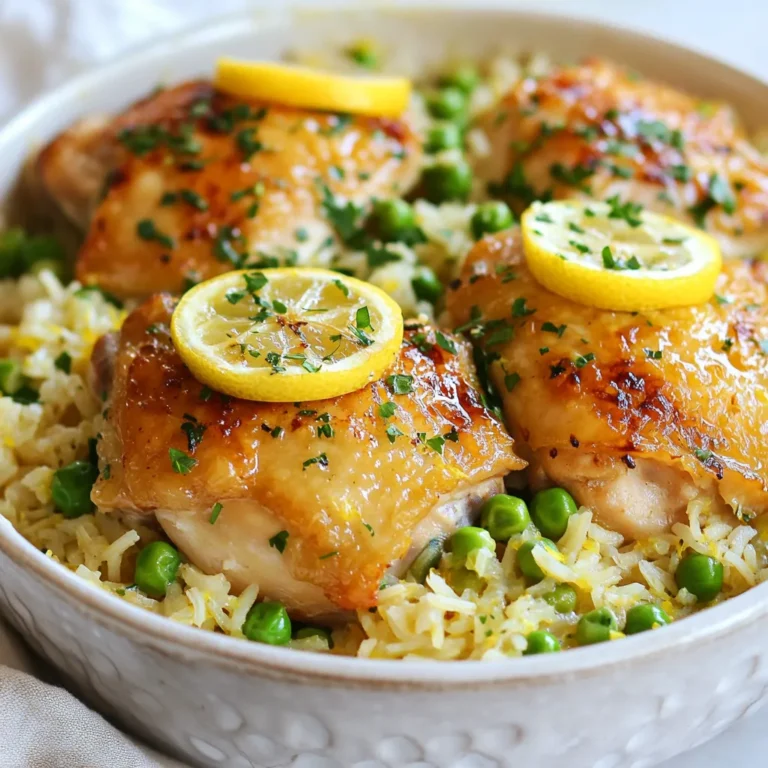 Für das One Pot Greek Lemon Chicken Rice brauchst du: - 4 Hähnchenschenkel ohne Knochen und Haut - 1 Tasse Langkornreis - 2 Tassen Hühnerbrühe - 1 mittelgroße Zwiebel, gehackt - 3 Knoblauchzehen, fein gehackt - 1 große Zitrone (abgerieben und ausgepresst) - 1 Teelöffel getrockneter Oregano - 1 Teelöffel getrockneter Thymian - ½ Teelöffel geräuchertes Paprikapulver - 2 Esslöffel Olivenöl - Salz und Pfeffer nach Geschmack - Frische Petersilie zum Garnieren - 1 Tasse gefrorene Erbsen (optional) Die Zutaten sind wichtig für den Geschmack. Wähle frisches Hühnchen. Es hat mehr Saft und Geschmack. Achte darauf, dass die Brühe ohne Zusatzstoffe ist. Das macht das Gericht gesünder. Frisches Gemüse bringt mehr Aroma. Verwende Bio-Zitronen für den besten Geschmack. Sie sind saftiger und aromatischer. Wenn du keine Hähnchenschenkel hast, kannst du auch Hähnchenbrust nehmen. Du kannst auch Gemüsebrühe verwenden, wenn du das Gericht vegetarisch machen willst. Für den Reis sind Quinoa oder Couscous gute Alternativen. Wenn du keinen frischen Knoblauch hast, benutze Knoblauchpulver. Das gibt auch Geschmack, ist aber nicht so intensiv. {{ingredient_image_2}} Zuerst erhitzen Sie das Olivenöl in einem großen Topf. Stellen Sie die Hitze auf mittel. Nehmen Sie die Hähnchenschenkel und würzen Sie sie. Nutzen Sie Salz, Pfeffer, Oregano, Thymian und geräuchertes Paprikapulver. Legen Sie die gewürzten Hähnchenschenkel in den heißen Topf. Braten Sie sie 4-5 Minuten lang, bis sie goldbraun sind. Nehmen Sie das Hühnchen dann aus dem Topf. Legen Sie es beiseite. Jetzt kommt die Zwiebel und der Knoblauch dran. Fügen Sie die gehackte Zwiebel und den fein gehackten Knoblauch in den gleichen Topf. Braten Sie sie 2-3 Minuten an. Warten Sie, bis die Zwiebel glasig und duftend ist. Dieser Schritt bringt viel Geschmack. Für den nächsten Schritt geben Sie den Reis in den Topf. Fügen Sie auch die Zitronenschale und den Zitronensaft hinzu. Rühren Sie alles gut um und kochen Sie es eine weitere Minute. Das Rösten des Reises macht ihn aromatisch. Gießen Sie dann die Hühnerbrühe hinein. Mischen Sie alles gut. Legen Sie die Hähnchenschenkel wieder in den Topf. Decken Sie den Topf ab und bringen Sie alles zum Kochen. Reduzieren Sie dann die Hitze und lassen Sie alles 20 Minuten köcheln. Wenn Sie gefrorene Erbsen mögen, fügen Sie diese in den letzten fünf Minuten hinzu. Nach dem Kochen lassen Sie das Gericht fünf Minuten ruhen. Lockern Sie den Reis mit einer Gabel auf und garnieren Sie mit frischer Petersilie. Um das Hühnchen perfekt zu garen, wähle gut gewürzte Stücke. Ich bevorzuge Hähnchenschenkel, da sie saftig bleiben. Brate sie zuerst in Olivenöl an, bis sie goldbraun sind. Dies gibt einen tollen Geschmack. Lass sie dann ruhen, während du die Zwiebeln und den Reis zubereitest. Dies hilft, die Säfte zu bewahren und das Hühnchen zart zu halten. Um den Geschmack zu variieren, spiele mit den Gewürzen. Du kannst frischen Thymian oder Oregano verwenden, wenn du sie hast. Eine Prise Zimt kann eine warme Note hinzufügen. Für mehr Schärfe nutze etwas Cayennepfeffer. Diese kleinen Änderungen machen einen großen Unterschied und bringen neue Aromen auf den Tisch. Für perfekten Reis ist es wichtig, ihn gut zu rösten. Rühre ihn in der Pfanne, bevor du die Brühe hinzufügst. So bekommt der Reis einen nussigen Geschmack. Achte darauf, das Verhältnis von Reis zu Brühe einzuhalten. Zu viel Flüssigkeit macht den Reis matschig. Lass den Reis nach dem Kochen fünf Minuten ruhen. So wird er locker und fluffig. Pro Tipps Hühnchen marinieren: Lassen Sie die Hähnchenschenkel vor dem Braten mindestens 30 Minuten in einer Mischung aus Zitronensaft, Olivenöl, Oregano und Thymian marinieren, um zusätzlichen Geschmack zu erhalten. Reis richtig rösten: Rösten Sie den Reis vor dem Hinzufügen der Brühe für ein intensiveres Aroma. Achten Sie darauf, ihn nur leicht goldbraun zu rösten, um ein Anbrennen zu vermeiden. Variationen hinzufügen: Experimentieren Sie mit anderen Gemüsesorten wie Paprika oder Karotten, um das Gericht noch bunter und nahrhafter zu gestalten. Resteverwertung: Verwenden Sie die Reste für eine leckere Hühnersuppe. Fügen Sie einfach mehr Brühe und frisches Gemüse hinzu und lassen Sie es köcheln. {{image_4}} Wenn Sie eine vegetarische Option möchten, ersetzen Sie das Hähnchen durch Tofu oder Kichererbsen. Tofu bringt eine schöne Textur und nimmt die Aromen gut auf. Kichererbsen bieten einen tollen Proteinboost. Beide Varianten sind lecker und sättigend. Sie können die Gewürze nach Ihrem Geschmack anpassen. Mögen Sie es schärfer? Fügen Sie etwas Cayennepfeffer hinzu. Für einen süßeren Geschmack probieren Sie, ein paar Rosinen oder getrocknete Cranberries hinzuzufügen. Diese kleinen Änderungen machen Ihr Gericht spannend und individuell. Um das Gericht noch reichhaltiger zu machen, fügen Sie Gemüse wie Paprika, Zucchini oder Spinat hinzu. Diese Zutaten bringen Farbe und Nährstoffe. Sie können auch Feta-Käse über das fertige Gericht streuen. Der salzige Geschmack des Fetas passt perfekt zum Zitronenreis. Wenn du Reste von deinem One Pot Greek Lemon Chicken Rice hast, bewahre sie in einem luftdichten Behälter auf. Lass das Gericht zuerst auf Raumtemperatur abkühlen. So bleiben die Aromen frisch. Du kannst auch einzelne Portionen abfüllen. Das macht das Essen leichter. Um die Reste aufzuwärmen, benutze eine Mikrowelle oder einen Herd. Bei der Mikrowelle decke das Gericht ab. So bleibt die Feuchtigkeit erhalten. Auf dem Herd erhitze es bei niedriger Hitze. Füge etwas Hühnerbrühe hinzu, wenn der Reis zu trocken wirkt. Rühre gut um. Im Kühlschrank bleibt das Gericht 3 bis 4 Tage frisch. Wenn du es länger aufbewahren möchtest, friere es ein. Im Gefrierschrank hält es bis zu 3 Monate. Achte darauf, es in einem gefrierfesten Behälter zu lagern. So bleibt der Geschmack erhalten. Das Gericht bleibt im Kühlschrank bis zu drei Tage frisch. Bewahre es in einem luftdichten Behälter auf. Wenn du es länger aufbewahren möchtest, friere die Reste ein. Im Gefrierschrank hält es bis zu drei Monate. Ja, du kannst das Gericht im Voraus zubereiten. Koche es einfach und lasse es abkühlen. Dann kannst du es in Portionen aufteilen und im Kühlschrank aufbewahren. So hast du eine schnelle Mahlzeit für die Woche. Zu diesem Gericht passen viele Beilagen. Hier sind einige Vorschläge: - Ein frischer griechischer Salat - Gebratenes Gemüse wie Zucchini oder Paprika - Fladenbrot oder Pitabrot - Tzatziki als Dip Diese Beilagen ergänzen die Aromen des Hähnchens und Reis gut. Du hast nun alles, was du brauchst, um ein leckeres Hähnchengericht zu kochen. Wir haben die Zutaten und ihre Qualität betrachtet. Ich habe dir eine Schritt-für-Schritt-Anleitung gegeben, die das Zubereiten einfach macht. Unsere Tipps helfen dir, das Gericht perfekt zu gestalten. Du kannst das Rezept auch anpassen und variieren. Achte auf die Lagerung, damit du deine Reste genießen kannst. Mit diesen Informationen gelingt dir jedes Mal ein köstliches Essen. Fang an zu kochen und überrasche deine Familie oder Freunde!