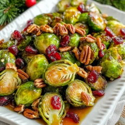 - 450 g Rosenkohl, geputzt und halbiert - 2 Esslöffel Olivenöl - 60 ml reiner Ahornsirup - 1 Esslöffel Balsamico-Essig - 1 Teelöffel Dijon-Senf - Salz und Pfeffer nach Geschmack - 35 g gehackte Pekannüsse - 35 g getrocknete Cranberries Die Hauptzutaten sind einfach zu finden. Rosenkohl ist gesund und lecker. Ich liebe es, ihn frisch zu kaufen. Olivenöl bringt Geschmack und hilft beim Rösten. Der Ahornsirup fügt eine süße Note hinzu. Zusätzliche Zutaten machen das Gericht besonders. Balsamico-Essig gibt eine saure Komponente. Dijon-Senf fügt Tiefe und Würze hinzu. Salz und Pfeffer runden den Geschmack ab. Pekannüsse und Cranberries bringen Crunch und Süße. Diese Mischung ist perfekt für jedes Festmahl. Wenn du nach einer einfachen Beilage suchst, sind diese Zutaten der Schlüssel. Sie machen den Rosenkohl zu einem Highlight auf deinem Tisch. {{ingredient_image_2}} Heizen Sie den Ofen auf 200°C (400°F) vor. Diese Temperatur hilft, den Rosenkohl knusprig und lecker zu machen. Ein gut vorgeheizter Ofen ist der Schlüssel zu perfekten Röstergebnissen. Nehmen Sie 450 g Rosenkohl und schneiden Sie ihn in der Mitte durch. Geben Sie die halbierten Rosenkohlhälften in eine große Schüssel. Fügen Sie 2 Esslöffel Olivenöl, Salz und Pfeffer hinzu. Mischen Sie alles gut, bis der Rosenkohl gleichmäßig bedeckt ist. Diese Schritte sorgen dafür, dass der Geschmack gut verteilt ist. Legen Sie den Rosenkohl auf ein Backblech in einer einzigen Schicht. Rösten Sie ihn im Ofen für 20-25 Minuten. Rühren Sie nach der Hälfte der Zeit um, damit er gleichmäßig gart. Während der Rosenkohl röstet, bereiten Sie die Glasur vor. Nehmen Sie einen kleinen Topf und geben Sie 60 ml reinen Ahornsirup, 1 Esslöffel Balsamico-Essig und 1 Teelöffel Dijon-Senf hinein. Rühren Sie die Mischung bei mittlerer Hitze, bis sie leicht eingedickt ist. Das dauert etwa 3-4 Minuten. Sobald der Rosenkohl fertig ist, nehmen Sie ihn aus dem Ofen. Träufeln Sie die Glasur gleichmäßig darüber. Fügen Sie 35 g gehackte Pekannüsse und 35 g getrocknete Cranberries hinzu. Vermischen Sie alles vorsichtig, damit die Glasur gut verteilt wird. Stellen Sie das Blech für weitere 5 Minuten zurück in den Ofen. Das sorgt dafür, dass die Glasur warm wird und die Nüsse leicht geröstet sind. Um die besten Röstergebnisse zu erzielen, ist gleichmäßiges Rühren wichtig. Wenn die Rosenkohlhälften gleichmäßig bräunen, schmecken sie besser. Rühren Sie die Röschen nach der Hälfte der Garzeit um. So bräunen sie auf allen Seiten. Achten Sie darauf, dass die Röschen genug Platz auf dem Blech haben. So dämpfen sie nicht, sondern rösten schön knusprig. Für eine perfekte Glasur rühren Sie während des Erwärmens. Beginnen Sie mit mittlerer Hitze, um die Zutaten gut zu vermischen. Die Mischung sollte leicht eindicken. Wenn Sie die Glasur zu lange kochen, wird sie zu dick. Eine schöne, glänzende Glasur macht die Rosenkohlhälften noch appetitlicher. Experimentieren Sie mit der Glasur, um Ihren eigenen Geschmack zu finden. Präsentation ist alles! Servieren Sie die Rosenkohlhälften auf einer großen Platte. Das sieht toll aus und macht Lust auf mehr. Träufeln Sie die restliche Glasur darüber. Fügen Sie auch einige Cranberries und Pekannüsse hinzu. Sie bringen Farbe und Textur ins Gericht. So wird es ein echter Hingucker auf Ihrem Tisch. Profi-Tipps Rosenkohl vorbereiten: Um den besten Geschmack zu erzielen, verwenden Sie frischen Rosenkohl. Achten Sie darauf, die äußeren Blätter zu entfernen und die Röschen gut zu putzen. Glasur anpassen: Falls Sie es süßer mögen, fügen Sie mehr Ahornsirup hinzu. Für eine herzhaftere Note können Sie zusätzlichen Balsamico-Essig verwenden. Röstzeit beachten: Überprüfen Sie die Röschen während des Röstens regelmäßig, um sicherzustellen, dass sie nicht verbrennen. Eine gleichmäßige Röstung sorgt für die beste Textur. Serviervorschläge: Diese Rosenkohlröschen passen hervorragend zu festlichen Gerichten. Servieren Sie sie als Beilage zu gebratenem Fleisch oder in einem Salat für zusätzliche Textur und Geschmack. {{image_4}} Du kannst die Pekannüsse durch Mandeln oder Walnüsse ersetzen. Diese Nüsse haben einen tollen Biss. Wenn du keine Cranberries magst, probiere Rosinen oder getrocknete Aprikosen. Sie geben eine süße Note. Diese kleinen Änderungen machen das Gericht spannend. Füge Gewürze wie Zimt oder Muskatnuss hinzu. Diese Gewürze passen gut zu Rosenkohl. Auch frische Kräuter wie Thymian oder Rosmarin sind eine gute Wahl. Sie geben einen frischen Geschmack. Experimentiere mit verschiedenen Kombinationen, um deine perfekte Mischung zu finden. Mach das Rezept vegan, indem du den Dijon-Senf ohne Ei verwendest. Diese Variante ist leicht zu finden. Für eine glutenfreie Option, achte darauf, dass der Senf glutenfrei ist. So kannst du alle genießen, unabhängig von ihren Diäten. Um die Reste von ahornsirup-glasierten Rosenkohl richtig zu lagern, folge diesen Tipps: - Lass die Rosenkohl abkühlen. - Fülle sie in einen luftdichten Behälter. - Stelle den Behälter in den Kühlschrank. - Verwende die Reste innerhalb von drei Tagen. Diese Schritte helfen, die Frische und den Geschmack zu bewahren. Es gibt einige effektive Wege, die Reste wieder aufzuwärmen: - Mikrowelle: Lege die Reste auf einen mikrowellenfesten Teller. Decke sie mit einem feuchten Papiertuch ab. Erwärme sie für 1-2 Minuten. - Ofen: Heize den Ofen auf 180°C vor. Lege die Rosenkohl in eine Auflaufform. Decke sie mit Folie ab und erwärme sie für etwa 10 Minuten. - Pfanne: Erhitze eine Pfanne bei mittlerer Hitze. Füge die Reste hinzu und rühre sie 5-7 Minuten lang um, bis sie warm sind. Diese Methoden helfen, die Knusprigkeit und den Geschmack zu erhalten. Die Haltbarkeit der ahornsirup-glasierten Rosenkohl ist wichtig. Achte auf folgende Punkte: - Geruch: Wenn sie schlecht riechen, sind sie nicht mehr frisch. - Aussehen: Wenn sie matschig oder verfärbt sind, wirf sie weg. - Verpackung: Stelle sicher, dass der Behälter dicht ist, um die Frische zu bewahren. So kannst du sicherstellen, dass du nur die besten Reste genießt. Die Zubereitung von ahornsirup-glasierten Rosenkohl ist schnell. Die Vorbereitungszeit beträgt nur 10 Minuten. Das Rösten im Ofen braucht 20 bis 25 Minuten. Insgesamt benötigen Sie etwa 30 Minuten für das ganze Gericht. Ja, Rosenkohl ist sehr gesund. Sie sind reich an Vitaminen und Mineralien. Sie enthalten Vitamin C, K und Folsäure. Zudem sind sie eine gute Quelle für Ballaststoffe. Diese Nährstoffe unterstützen Ihr Immunsystem und fördern die Verdauung. Rosenkohl kann auch helfen, das Risiko von Herzkrankheiten zu senken. Ja, Sie können einen niedrigen Zuckergehalt verwenden. Ersetzen Sie den reinen Ahornsirup durch einen zuckerfreien Sirup oder verwenden Sie weniger Sirup. Eine Mischung aus Apfelmus und Gewürzen kann auch gut funktionieren. Wichtig ist, dass die Glasur trotzdem gut schmeckt. Experimentieren Sie, um den besten Geschmack zu finden. Rosenkohl mit Ahornsirup ist einfach zuzubereiten und voller Geschmack. Wir haben die Hauptzutaten, die Schritt-für-Schritt-Anleitung, sowie Tipps zur Zubereitung und Aufbewahrung besprochen. Variationen wie Nüsse oder Kräuter helfen Ihnen, das Gericht zu verändern. Denken Sie daran, dass ein perfekt gerösteter Rosenkohl nicht nur lecker, sondern auch gesund ist. Nutzen Sie die Reste und genießen Sie die Vorteile dieser köstlichen Beilage!