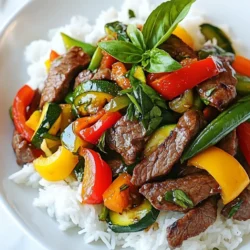 Für dein Thai Basil Beef Stir Fry benötigst du die folgenden Zutaten: - 450 g Flanksteak, dünn geschnitten - 2 Esslöffel Pflanzenöl - 4 Knoblauchzehen, gehackt - 1 rote Paprika, dünn geschnitten - 1 kleine Zucchini, dünn geschnitten - 1 Tasse grüne Bohnen, geputzt - 1 Esslöffel Sojasauce - 1 Esslöffel Austernsauce - 1 Esslöffel Fischsauce - 1 Teelöffel Zucker - 1 Tasse frische Thai-Basilikumblätter - 1 rote Chili, in Scheiben (optional, für Schärfe) - Gekochter Jasminreis, zum Servieren Wähle frische Zutaten für den besten Geschmack. Achte auf die Farbe und Textur des Gemüses. Das Flanksteak sollte rot und marmoriert sein. Frisches Thai-Basilikum hat einen starken Duft. Kaufe es möglichst kurz vor der Zubereitung. Falls du Allergien hast, kannst du die Sojasauce durch tamari ersetzen. Für eine glutenfreie Option nutze Reisnudeln statt Jasminreis. Vegetarier können das Rindfleisch durch Tofu ersetzen. Achte darauf, die Marinade entsprechend anzupassen. {{ingredient_image_2}} Um das Flanksteak zart zu machen, marinieren Sie es zuerst. Nehmen Sie eine Schüssel und geben Sie das dünn geschnittene Rindfleisch hinein. Fügen Sie dazu 1 Esslöffel Sojasauce, 1 Esslöffel Austernsauce, 1 Esslöffel Fischsauce und 1 Teelöffel Zucker hinzu. Mischen Sie alles gut. Lassen Sie die Marinade etwa 15 Minuten einziehen. Diese Schritte sorgen dafür, dass das Fleisch voller Geschmack ist. Erhitzen Sie ein großes Wok oder eine tiefe Pfanne bei mittelhoher Hitze. Geben Sie 2 Esslöffel Pflanzenöl hinein, bis es anfängt zu schimmern. Dann fügen Sie 4 gehackte Knoblauchzehen hinzu. Braten Sie den Knoblauch etwa 30 Sekunden lang an. Rühren Sie ständig, um zu verhindern, dass er verbrennt. Der Duft wird bald Ihre Küche füllen. Jetzt ist es Zeit für das Gemüse! Geben Sie 1 rote Paprika, 1 kleine Zucchini und 1 Tasse grüne Bohnen in den Wok. Rühren Sie das Gemüse 3-5 Minuten lang. Es soll knackig bleiben, aber auch weich werden. Schieben Sie das Gemüse auf eine Seite des Woks. Jetzt ist das marinierte Rindfleisch dran. Geben Sie es in die Mitte und lassen Sie es 1-2 Minuten braten. Rühren Sie dann alles zusammen. Kochen Sie weiter, bis das Rindfleisch braun und gar ist, in etwa 3-4 Minuten. Fügen Sie schließlich 1 Tasse frische Thai-Basilikumblätter und die in Scheiben geschnittene rote Chili hinzu. Rühren Sie alles gut um und lassen Sie das Basilikum verwelken. Um das Beste aus deinem Wok herauszuholen, erhitze ihn gut. Der Wok sollte heiß sein, bevor du das Öl hinzufügst. So bekommst du eine schöne Bräunung. Verwende viel Platz, um das Fleisch und Gemüse gleichmäßig zu braten. Überfülle den Wok nicht. Wenn du keine Wok hast, funktioniert eine große Pfanne auch gut. Die Marinade ist der Schlüssel zur Zartheit des Rindfleischs. Lass das Flanksteak mindestens 15 Minuten marinieren. Du kannst auch etwas Wasser oder Brühe hinzufügen, um das Fleisch noch zarter zu machen. Schneide das Fleisch immer gegen die Faser, um die Textur zu verbessern. Dies macht jeden Bissen zarter. Für mehr Schärfe füge frische rote Chilis hinzu. Diese kannst du nach Belieben in Scheiben schneiden. Wenn du es noch schärfer magst, probiere Chili-Paste oder Sriracha. Achte darauf, die Schärfe langsam zu steigern. So kannst du die perfekte Balance finden, die dir schmeckt. Pro Tipps Rindfleisch richtig marinieren: Lassen Sie das Flanksteak mindestens 15 Minuten in der Marinade ziehen, um die Aromen vollständig aufzunehmen und das Fleisch zart zu machen. Hochtemperaturkochen: Stellen Sie sicher, dass das Öl im Wok heiß genug ist, bevor Sie die Zutaten hinzufügen, um ein optimales Anbraten und Rösten zu erzielen. Knoblauch nicht verbrennen: Achten Sie darauf, den Knoblauch nur kurz zu braten, bis er duftet, da verbrannter Knoblauch bitter schmeckt und das Gericht ruinieren kann. Frisches Basilikum hinzufügen: Fügen Sie die Thai-Basilikumblätter erst am Ende der Kochzeit hinzu, damit sie ihr Aroma und ihre Frische behalten. {{image_4}} Für eine leckere vegetarische Option kannst du Tofu verwenden. Wähle festen Tofu, damit er gut die Aromen aufnimmt. Schneide den Tofu in Würfel und mariniere ihn wie das Rindfleisch. Brate ihn im Wok goldbraun an, bevor du das Gemüse hinzufügst. Diese Variante ist nahrhaft und voll von Geschmack. Du kannst das Gemüse nach deinem Geschmack anpassen. Brokkoli und Karotten sind großartige Alternativen. Zucchini kann durch Paprika oder Erbsen ersetzt werden. Achte darauf, dass das Gemüse gleichmäßig gar wird. So bleibt es knackig und frisch. Wenn du Hähnchen oder Schweinefleisch verwenden möchtest, schneide das Fleisch in dünne Streifen. Marinade bleibt gleich, aber die Garzeit kann sich ändern. Hähnchen braucht etwa 5-7 Minuten, während Schweinefleisch 4-6 Minuten benötigt. Achte darauf, dass das Fleisch gut durchgegart ist. Um die Reste von Thai Basil Beef Stir Fry gut zu lagern, benutze einen luftdichten Behälter. Stelle sicher, dass das Gericht abgekühlt ist, bevor du es hineinlegst. So verhinderst du, dass sich Feuchtigkeit bildet. Lagere die Reste im Kühlschrank oder Gefrierschrank. Um das Gericht aufzuwärmen, benutze eine Pfanne oder Mikrowelle. In der Pfanne erhitzt du das Gericht bei mittlerer Hitze. Füge etwas Wasser oder Öl hinzu, um es feucht zu halten. In der Mikrowelle erwärmst du es in kurzen Intervallen von 30 Sekunden. Rühre es regelmäßig um. Im Kühlschrank bleibt Thai Basil Beef Stir Fry etwa 3 bis 4 Tage frisch. Im Gefrierschrank kannst du es bis zu 3 Monate aufbewahren. Achte darauf, das Gericht gut zu verpacken, um Gefrierbrand zu vermeiden. Thai Basilikum hat einen scharfen, anisartigen Geschmack. Normales Basilikum schmeckt süßer und milder. Die Blätter von Thai Basilikum sind auch kleiner und dunkler. Diese Unterschiede machen Thai Basilikum ideal für asiatische Gerichte. Es hebt den Geschmack von Fleisch und Gemüse hervor. Ja, Sie können das Gericht im Voraus zubereiten. Marinieren Sie das Rindfleisch einige Stunden vorher. Das gibt dem Fleisch mehr Geschmack. Sie können das Gemüse auch vorbereiten und im Kühlschrank aufbewahren. Braten Sie alles kurz vor dem Servieren. So bleibt das Gemüse frisch und knackig. Die Schärfe hängt von der Menge der Chili ab. Fügen Sie eine rote Chili hinzu, um es schärfer zu machen. Wenn Sie die Schärfe mögen, verwenden Sie mehr Chili. Für mildere Versionen lassen Sie die Chili weg. Das Gericht bleibt auch ohne Chili lecker und würzig. In diesem Artikel haben wir die besten Zutaten für Thai Basil Beef Stir Fry besprochen. Ich habe Tipps gegeben, um die besten Zutaten auszuwählen und mögliche Substitutionen für Allergien empfohlen. Die Schritt-für-Schritt-Anleitung zeigt, wie man das Rindfleisch marinieren und das Gericht perfekt zubereiten kann. Zudem habe ich nützliche Tipps für Wok und Pfanne sowie Variationen mit Tofu und anderen Gemüsesorten geteilt. Zum Schluss haben wir besprochen, wie man Reste lagert und aufwärmt. Mit diesen Informationen bereitest du ein tolles Gericht zu und bleibst flexibel mit verschiedenen Optionen.