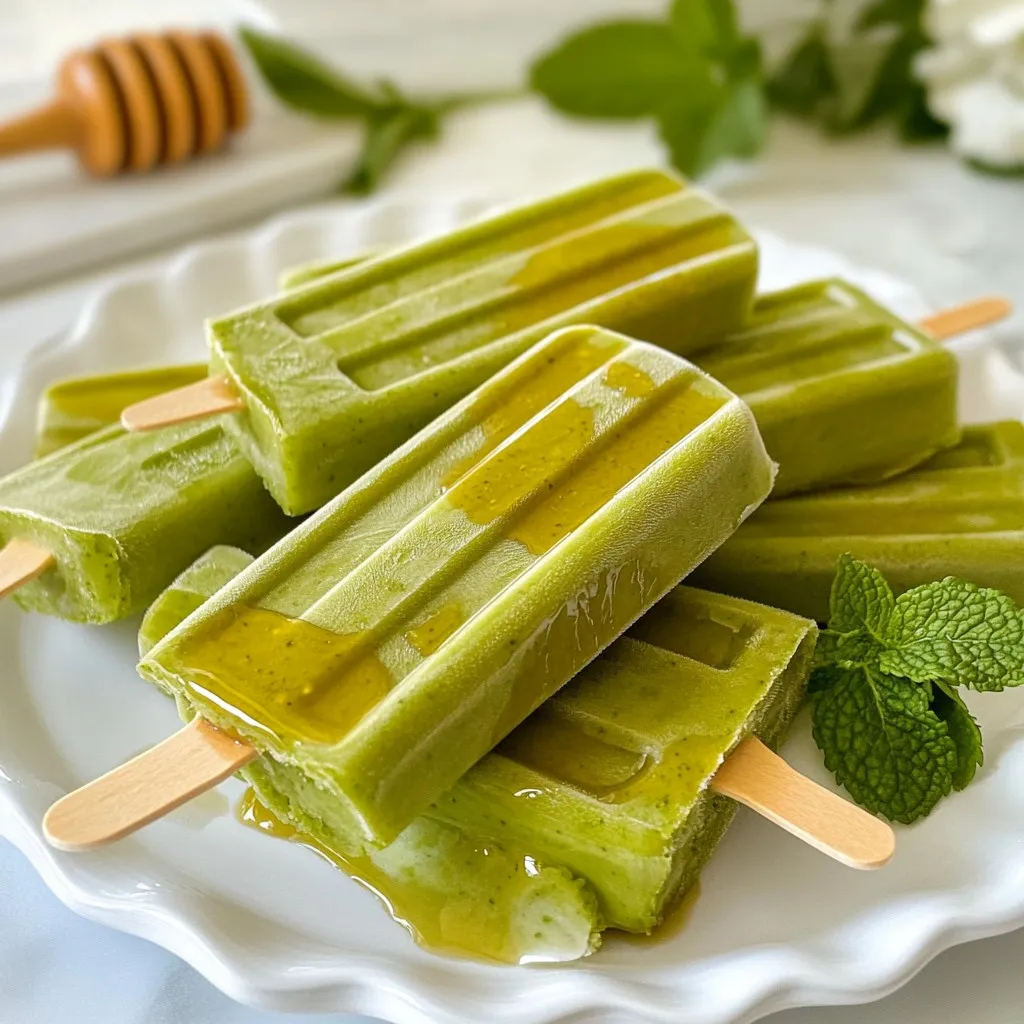 Für die perfekten Matcha Latte Popsicles brauchen Sie: - 2 Esslöffel Matcha-Grüntee-Pulver - 1 Tasse Kokosmilch (aus der Dose für mehr Cremigkeit) - 1/2 Tasse Mandelmilch (oder Milch nach Wahl) - 1/4 Tasse Honig oder Ahornsirup (nach Belieben anpassen) - 1 Teelöffel Vanilleextrakt - Eine Prise Meersalz Diese Zutaten sorgen für einen köstlichen Geschmack und eine erfrischende Konsistenz. Das Matcha-Pulver gibt den Popsicles ihre schöne grüne Farbe und den einzigartigen Geschmack. Kokosmilch macht sie cremig und reichhaltig. Es gibt viele Alternativen, die Sie verwenden können: - Kokosmilch: Sie können auch Hafermilch oder Sojamilch verwenden. Diese sind leicht und haben einen schönen Geschmack. - Honig: Wenn Sie vegan sind, verwenden Sie einfach Agavendicksaft. Er hat einen ähnlichen Geschmack. - Vanilleextrakt: Stattdessen können Sie auch Zimt verwenden, um einen anderen Geschmack zu bekommen. Diese Alternativen bieten verschiedene Vorteile. Zum Beispiel sind pflanzliche Milchsorten oft laktosefrei. Die Wahl des Matcha-Pulvers ist wichtig. Achten Sie auf die Qualität. - Ceremonial Grade: Dies ist die beste Qualität für Getränke. Es hat einen süßen Geschmack und eine leuchtende Farbe. - Culinary Grade: Ideal für Backen oder Kochen. Es ist günstiger und hat einen stärkeren Geschmack. Gutes Matcha-Pulver hat eine feine Textur. Sie sollten es vor der Verwendung sieben, um Klumpen zu vermeiden. So gelingt Ihnen eine glatte Mischung. {{ingredient_image_2}} Um köstliche Matcha Latte Popsicles zu machen, beginne mit der Vorbereitung deiner Zutaten. Du brauchst: - 2 Esslöffel Matcha-Grüntee-Pulver - 1 Tasse Kokosmilch (aus der Dose für mehr Cremigkeit) - 1/2 Tasse Mandelmilch (oder Milch nach Wahl) - 1/4 Tasse Honig oder Ahornsirup (nach Belieben anpassen) - 1 Teelöffel Vanilleextrakt - Eine Prise Meersalz Sichere dir frische Zutaten. Das Matcha-Pulver sollte frisch sein. Das sorgt für den besten Geschmack. Jetzt geht es an die Zubereitung. Beginne damit, das Matcha-Pulver in eine kleine Schüssel zu sieben. Das hilft, Klumpen zu vermeiden und macht die Mischung glatt. In einer anderen Schüssel vermische die Kokosmilch, Mandelmilch, Honig, Vanilleextrakt und das Meersalz. Rühre alles gut zusammen, bis es gut vermischt ist. Füge das gesiebte Matcha-Pulver langsam hinzu. Schlage die Mischung kontinuierlich auf. Das ist wichtig, damit sich das Matcha gut einarbeitet und die Mischung schön glatt wird. Probiere die Mischung und passe die Süße nach deinem Geschmack an. Jetzt kommt der spannende Teil: das Gießen in die Popsicle-Formen. Gieße die Matcha-Latte-Mischung vorsichtig in die Formen. Achte darauf, oben etwas Platz zu lassen. Die Mischung dehnt sich beim Gefrieren aus. Stecke die Popsicle-Sticks in die Formen und stelle sie ins Gefrierfach. Lass die Popsicles für mindestens 4 bis 6 Stunden gefrieren. Wenn sie fest sind, kannst du sie genießen! Um die Popsicles zu entfernen, halte die Formen kurz unter warmes Wasser. So lösen sie sich leichter. Um eine tolle Konsistenz zu bekommen, müssen wir das Matcha-Pulver gut sieben. Das hilft, Klumpen zu vermeiden. Ich empfehle, die Kokosmilch aus der Dose zu verwenden. Sie ist viel cremiger. Wenn du die Milchmischung gut vermischst, wird die Textur schön glatt. Ein starker Schneebesen oder ein Handmixer kann hier Wunder wirken. Jeder hat einen anderen Geschmack, wenn es um Süße geht. Ich starte mit 1/4 Tasse Honig oder Ahornsirup. Nach dem Mischen probiere ich die Mischung. Manchmal brauche ich mehr Süße, manchmal weniger. Du kannst auch andere Süßstoffe verwenden. Achte darauf, dass sie gut in der Mischung aufgehen. Ein häufiger Fehler ist, die Popsicles zu lange einzufrieren. Sie brauchen mindestens 4-6 Stunden. Wenn du sie zu früh herausnimmst, sind sie nicht fest. Ein weiterer Fehler ist, die Formen zu voll zu machen. Lass immer Platz für die Ausdehnung. So bekommst du die Popsicles leichter heraus. Wenn sie sich nicht lösen, halte die Formen kurz unter warmes Wasser. Pro Tipps Matcha-Pulver richtig sieben: Durch das Sieben des Matcha-Pulvers wird eine klumpenfreie und glatte Mischung erzielt, die die Textur der Popsicles verbessert. Variation der Süße: Passen Sie die Süße der Mischung nach Ihrem Geschmack an, indem Sie mehr oder weniger Honig oder Ahornsirup hinzufügen. Aromatisierung: Experimentieren Sie mit zusätzlichen Aromen wie Kakaopulver oder Zimt für eine interessante Geschmacksrichtung. Präsentation: Servieren Sie die Popsicles auf einem bunten Teller und garnieren Sie sie mit frischen Minzblättern oder zusätzlichem Matcha-Pulver für einen ansprechenden Look. {{image_4}} Vegane Matcha Latte Popsicles sind einfach zu machen. Ersetzen Sie die Honig mit Ahornsirup. Verwenden Sie nur pflanzliche Milch. Kokosmilch sorgt für eine cremige Textur. Diese Alternativen machen die Popsicles lecker und vegan. Sie sind perfekt für alle, die pflanzliche Ernährung mögen. Früchte bringen Frische in die Popsicles. Fügen Sie pürierte Mango oder Himbeeren hinzu. Diese Früchte passen gut zu Matcha. Sie geben einen süßen und fruchtigen Geschmack. Mischen Sie die pürierten Früchte vor dem Einfüllen in die Formen. So entstehen schöne, farbenfrohe Schichten. Kräuter und Gewürze bringen neuen Geschmack. Minze oder Basilikum sind tolle Optionen. Diese Kräuter geben einen frischen Geschmack. Zimt oder Kardamom können ebenfalls verwendet werden. Fügen Sie diese Gewürze in kleinen Mengen hinzu. So bleibt der Matcha-Geschmack stark und klar. Um perfekte Matcha Latte Popsicles zu machen, ist das Einfrieren wichtig. Gießen Sie die Mischung gleichmäßig in die Popsicle-Formen. Lassen Sie oben etwas Platz, da die Mischung beim Gefrieren expandiert. Stecken Sie die Sticks in die Formen. Achten Sie darauf, dass sie gerade sitzen. Stellen Sie die Formen dann in das Gefrierfach. Lassen Sie sie mindestens 4-6 Stunden gefrieren, bis sie fest sind. Die Popsicles halten sich bis zu zwei Monate im Gefrierfach. Verpacken Sie sie gut, um Gefrierbrand zu vermeiden. Sie können die Popsicles in einen luftdichten Behälter legen oder in Frischhaltefolie einwickeln. Beschriften Sie die Verpackung mit dem Datum. So wissen Sie, wann sie gemacht wurden. Reinigen Sie die Popsicle-Formen nach dem Gebrauch gründlich. Verwenden Sie warmes Seifenwasser, um Reste zu entfernen. Lassen Sie die Formen gut trocknen, bevor Sie sie lagern. So verhindern Sie Gerüche und Rückstände. Sie können die Formen viele Male verwenden. Das spart Geld und ist gut für die Umwelt. Wenn Sie neue Formen kaufen möchten, wählen Sie solche, die BPA-frei sind. Matcha Latte Popsicles sind nicht nur lecker, sondern auch gesund. Matcha ist reich an Antioxidantien. Diese helfen, den Körper vor freien Radikalen zu schützen. Es kann auch den Stoffwechsel ankurbeln und die Konzentration verbessern. Kokosmilch liefert gesunde Fette und ein cremiges Mundgefühl. Mandelmilch ist leicht und hat wenig Kalorien. Wenn Sie Honig oder Ahornsirup verwenden, fügen Sie natürliche Süße hinzu. Diese Popsicles bieten eine gesunde Erfrischung an warmen Tagen. Sie können Matcha-Pulver in vielen Geschäften finden. Besuchen Sie Bio-Läden oder Teeshops. Diese bieten oft eine gute Auswahl. Online-Händler wie Amazon oder spezielle Teeshops haben ebenfalls Matcha. Achten Sie auf die Qualität. Hochwertiges Matcha hat eine leuchtend grüne Farbe und einen feinen, weichen Geschmack. Lesen Sie die Bewertungen, um die beste Wahl zu treffen. Ja, Sie können die Popsicles ohne Zucker machen. Verwenden Sie stattdessen reife Früchte, um Süße hinzuzufügen. Bananen oder Datteln sind gute Optionen. Diese Früchte bieten auch zusätzliche Nährstoffe. Sie können auch eine zuckerfreie Süße wie Stevia verwenden. Passen Sie die Menge nach Ihrem Geschmack an. So genießen Sie eine gesunde und leckere Eiscreme ohne Zucker. Matcha Latte Popsicles sind lecker und leicht zu machen. Wir haben über die Hauptzutaten, die Zubereitung und tolle Variationen gesprochen. Du kannst gesunde Optionen ganz einfach anpassen. Achte auch auf Lagerung und Haltbarkeit, um das Beste aus deinen Popsicles herauszuholen. Mit diesen Tipps wirst du die perfekten Popsicles zubereiten. Probiere verschiedene Geschmäcker aus und finde deine Lieblingskombination. Viel Spaß beimmachen und genießen!