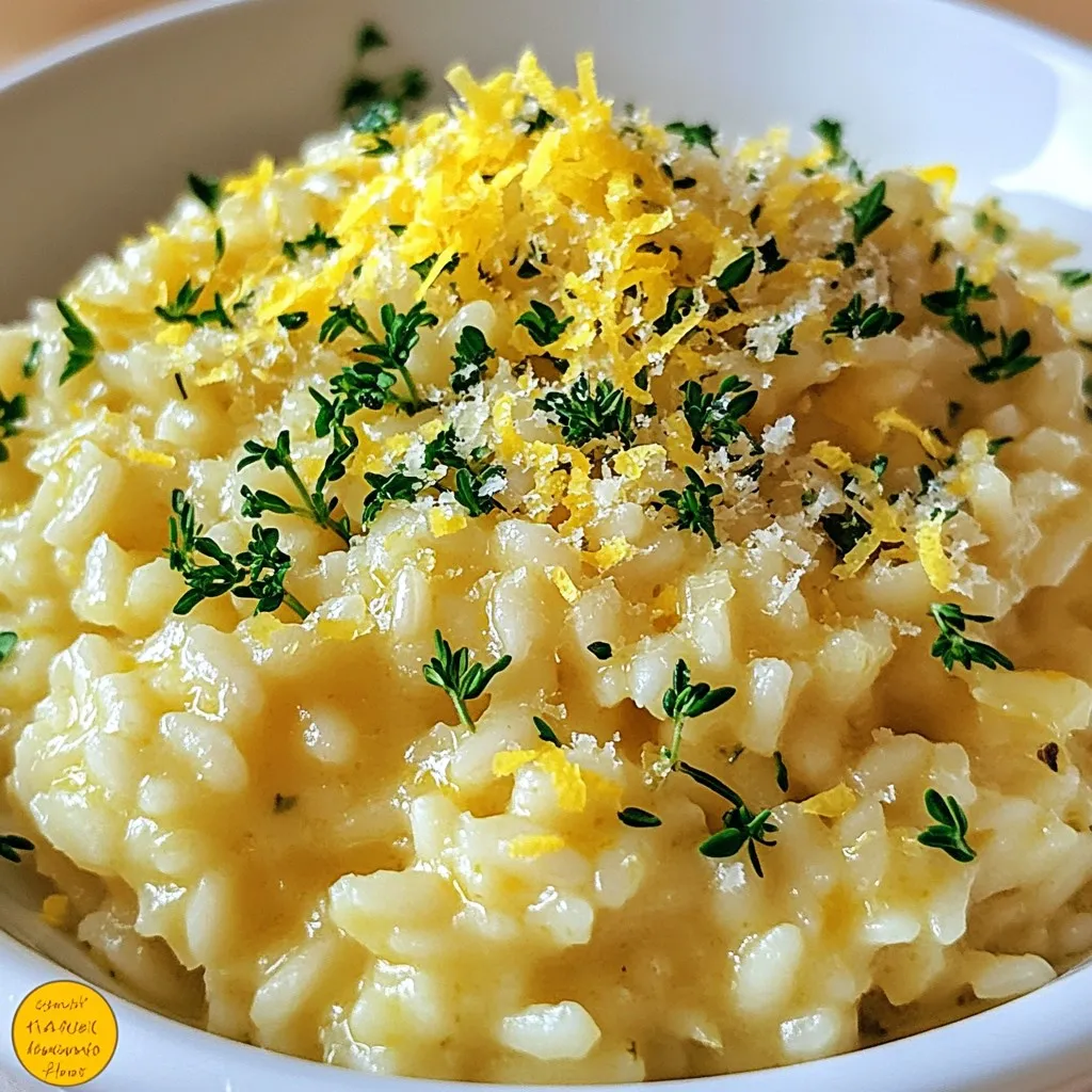Für ein großartiges cremiges Zitronen-Parmesan-Risotto brauchst du folgende Zutaten: - 1 Tasse Arborio-Reis - 4 Tassen Gemüsebrühe - 1 mittelgroße Zwiebel, fein gehackt - 2 Knoblauchzehen, gehackt - 1 Esslöffel Olivenöl - 1 Esslöffel ungesalzene Butter - 1 Tasse geriebener Parmesan - Abgeriebene Schale von 1 Zitrone - 2 Esslöffel frischer Zitronensaft - Salz und Pfeffer nach Geschmack Arborio-Reis ist der Schlüssel. Er gibt dem Risotto die perfekte Textur. Die Gemüsebrühe sorgt für den Geschmack. Zwiebeln und Knoblauch bringen Aromen, die dein Gericht lebendig machen. Salz und Pfeffer sind wichtig. Sie bringen das Gericht zum Leben. Die Zitronenschale und der Zitronensaft geben Frische. Sie sorgen für einen tollen Kontrast zur Cremigkeit des Käses. Hier sind einige Tipps: - Füge etwas mehr Zitronensaft hinzu, wenn du es zitruslastiger magst. - Frische Kräuter wie Petersilie oder Thymian bringen Farbe und Geschmack. Garnierungen machen das Risotto besonders. Du kannst frische Petersilie oder Thymian verwenden. Sie sehen toll aus und schmecken gut. Wenn du mehr Geschmack suchst, probiere geröstete Pinienkerne oder ein paar Spritzer Olivenöl. Diese kleinen Extras machen dein Risotto noch besser. {{ingredient_image_2}} Erhitze die Gemüsebrühe in einem mittelgroßen Topf. Halte sie bei niedriger Hitze, während du das Risotto machst. Diese Brühe gibt dem Risotto seinen vollen Geschmack. Nimm einen großen Topf oder eine schwere Pfanne. Erhitze das Olivenöl und die Butter bei mittlerer Hitze. Füge die fein gehackte Zwiebel hinzu und dünste sie 3-4 Minuten lang, bis sie glasig ist. Danach kommt der gehackte Knoblauch dazu. Dünste ihn 1-2 Minuten, bis er gut riecht. Gib den Arborio-Reis in den Topf. Röste ihn etwa 2 Minuten, während du ständig rührst. Der Reis sollte an den Rändern leicht durchscheinend sein. Füge dann eine Kelle warme Brühe hinzu. Rühre gut um und warte, bis die Brühe fast ganz absorbiert ist, bevor du mehr hinzufügst. Setze diesen Vorgang fort. Füge immer wieder Brühe hinzu, bis der Reis al dente und cremig ist. Dies dauert etwa 18-20 Minuten. Rühre häufig, damit nichts anbrennt und das Risotto schön cremig wird. Wenn das Risotto die richtige Konsistenz hat, nimm den Topf vom Herd. Rühre den geriebenen Parmesan, die abgeriebene Zitronenschale und den Zitronensaft ein. Mische alles gut, bis es cremig und geschmeidig ist. Schmecke mit Salz und Pfeffer ab. Um das perfekte cremige Risotto zu erhalten, ist die Wahl des Reises entscheidend. Arborio-Reis ist die beste Wahl. Dieser Reis hat viel Stärke, die beim Kochen freigesetzt wird. Röste ihn zuerst kurz in Öl und Butter. Das gibt dem Risotto mehr Geschmack. Füge die Brühe nach und nach hinzu. Rühre regelmäßig, damit der Reis die Flüssigkeit gut aufnimmt. Beende das Kochen, wenn der Reis al dente ist. Ein guter Tipp ist, Parmesan und Butter am Ende hinzuzufügen. Das macht das Risotto noch cremiger. Ein häufiger Fehler ist, zu viel Brühe auf einmal hinzuzufügen. Das verhindert, dass der Reis die Stärke abgibt. Ein anderer Fehler ist, nicht genug zu rühren. Das Rühren hilft, die Cremigkeit zu entwickeln. Achte darauf, die Hitze nicht zu hoch einzustellen. Zu hohe Hitze kann den Reis außen garen, während er innen hart bleibt. Auch das Würzen sollte nicht vergessen werden. Salz und Pfeffer erst am Ende hinzufügen, damit der Geschmack optimal bleibt. Ein schwerer Topf ist für Risotto sehr wichtig. Er verteilt die Hitze gleichmäßig. Ein Holzlöffel ist ideal zum Rühren, da er sanft ist. Ein Messbecher hilft, die Brühe genau zu dosieren. Eine Zitruspresse ist nützlich, um den Saft der Zitrone zu gewinnen. Wenn du eine Reibe hast, nutze diese für den Parmesan. Sie sorgt für eine feine Konsistenz. Ein Schöpfkelle ist hilfreich, um die Brühe nach und nach hinzuzufügen. Mit diesen Geräten gelingt dein Risotto ganz sicher! Pro Tipps Verwende frische Brühe: Die Verwendung von frischer Gemüsebrühe anstelle von Brühe aus dem Karton kann den Geschmack deines Risottos erheblich verbessern. Rühren ist der Schlüssel: Häufiges Rühren hilft, die cremige Konsistenz des Risottos zu erreichen und sorgt dafür, dass der Reis gleichmäßig gart. Variiere mit Kräutern: Füge verschiedene frische Kräuter wie Basilikum oder Schnittlauch hinzu, um dem Risotto eine interessante Geschmacksnote zu verleihen. Serviere sofort: Risotto schmeckt am besten frisch zubereitet, also serviere es sofort, um die cremige Textur zu genießen. {{image_4}} Für ein vegetarisches Risotto nutze einfach Gemüsebrühe. Du kannst auch frisches Gemüse hinzufügen. Zucchini, Erbsen und Pilze passen gut. Diese Zutaten geben deinem Risotto mehr Farbe und Geschmack. Sie machen das Gericht auch gesünder. Achte darauf, das Gemüse klein zu schneiden, damit es gleichmäßig kocht. Du kannst dein Risotto mit verschiedenen Zutaten aufpeppen. Füge zum Beispiel Spargel oder Spinat hinzu. Für Meeresfrüchte sind Garnelen oder Muscheln eine gute Wahl. Brate sie kurz an, bevor du sie zum Risotto gibst. Das sorgt für zusätzlichen Geschmack. Experimentiere mit saisonalem Gemüse. Das bringt neue Aromen und macht das Gericht frisch. Wenn du keinen Parmesan magst, gibt es tolle Alternativen. Nutze Pecorino für einen kräftigen Geschmack. Vegan? Probiere Hefeflocken oder Cashew-Käse. Sie geben deinem Risotto eine cremige Textur. Achte darauf, dass die Alternativen gut schmelzen. So bleibt die cremige Konsistenz erhalten. Bewahre Reste von deinem cremigen Zitronen-Parmesan-Risotto im Kühlschrank auf. Nutze einen luftdichten Behälter. So bleibt der Geschmack frisch. Du solltest die Reste innerhalb von drei Tagen essen. Achte darauf, das Risotto schnell abzukühlen. Lass es nicht lange bei Raumtemperatur stehen. Risotto kann auch eingefroren werden. Teile es in Portionen auf und fülle diese in gefriergeeignete Behälter. Lasse etwas Platz, da das Risotto beim Gefrieren expandiert. Es bleibt bis zu drei Monate im Gefrierfach gut. Beschrifte die Behälter mit dem Datum, damit du die Übersicht behältst. Um das Risotto aufzuwärmen, nimm eine Pfanne und füge etwas Gemüsebrühe hinzu. Erhitze bei mittlerer Hitze und rühre gut um. So bleibt das Risotto cremig. Du kannst auch einen Mikrowellenherd nutzen. Stelle sicher, dass du etwas Flüssigkeit hinzufügst, damit es nicht austrocknet. Erwärme es in kurzen Intervallen und rühre zwischendurch um. Es dauert etwa 18 bis 20 Minuten, um Risotto zu kochen. Diese Zeit reicht, um den Reis al dente und cremig zu machen. Du musst während des Kochens ständig rühren. So wird die Stärke im Reis freigesetzt und macht das Risotto schön cremig. Ja, du kannst andere Reissorten verwenden, aber Arborio ist am besten. Arborio-Reis hat viel Stärke, die das Risotto cremig macht. Wenn du andere Sorten verwendest, wie Langkornreis, wird die Textur anders sein. Du musst auch die Kochzeit anpassen. Wenn dein Risotto zu trocken ist, füge einfach mehr Brühe hinzu. Rühre gut um und koche es weiter. Achte darauf, dass die Brühe warm ist. So absorbiert der Reis die Flüssigkeit besser. Wenn du kein Brühe mehr hast, kannst du auch einfach Wasser verwenden. Risotto ist einfach und lecker. Wir haben die Hauptzutaten und Aromen besprochen. Außerdem gab es Tipps, wie du die perfekte Cremigkeit erreichst. Du hast erfahren, wie du dein Risotto aufbewahren kannst. Variationen und Fehler, die du vermeiden solltest, sind ebenfalls wichtig. Mit diesem Wissen kannst du selbst das beste Risotto zaubern. Sei mutig und experimentiere mit neuen Geschmäckern! So wirst du zum Risotto-Profi.