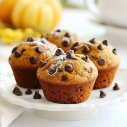 Bei der Zubereitung von Schokoladenstückchen-Kürbis-Muffins sind einige Grundzutaten nötig. Diese Zutaten bilden die Basis für den Teig. Hier sind die wichtigen Zutaten: - 1 Tasse Kürbispüree aus der Dose - 1 Tasse Allzweckmehl - 1/2 Tasse brauner Zucker - 1/4 Tasse Kristallzucker - 1/2 Tasse Pflanzenöl - 2 große Eier - 1 Teelöffel Vanilleextrakt - 1 Teelöffel Backpulver - 1/2 Teelöffel Natron - 1/2 Teelöffel gemahlener Zimt - 1/4 Teelöffel gemahlene Muskatnuss - 1/4 Teelöffel Salz - 1 Tasse halbsüße Schokoladenstückchen Diese Zutaten sorgen für den vollen Geschmack der Muffins. Das Kürbispüree gibt Feuchtigkeit und Süße. Der Zucker und das Öl machen die Muffins schön saftig. Wenn du deine Muffins etwas anders machen möchtest, gibt es einige optionale Zutaten. Diese können den Geschmack und die Textur verändern. Hier sind einige Vorschläge: - Nüsse wie Walnüsse oder Pekannüsse für mehr Crunch - Getrocknete Früchte wie Cranberries oder Rosinen für eine fruchtige Note - Schokoladenstückchen in verschiedenen Sorten, wie Zartbitter oder weiße Schokolade - Gewürze wie Ingwer oder Muskat für eine würzigere Note Diese Optionen machen das Rezept vielseitig. Du kannst die Muffins nach deinem Geschmack anpassen. Die Nährstoffinformation ist wichtig, um zu wissen, was in deinen Muffins steckt. Eine Portion, also ein Muffin, hat ungefähr: - Kalorien: 180 - Fett: 8 g - Kohlenhydrate: 28 g - Eiweiß: 3 g - Zucker: 10 g Diese Angaben können je nach Zutaten etwas variieren. Es ist wichtig, auf die Portionsgröße zu achten. Die Muffins sind lecker, aber auch nahrhaft. {{ingredient_image_2}} Beginnen Sie mit der Vorbereitung. Heizen Sie Ihren Ofen auf 175°C vor. Nehmen Sie eine Muffinform und legen Sie sie mit Papierförmchen aus oder fetten Sie sie leicht ein. Dies hilft, die Muffins nach dem Backen leicht herauszunehmen. Bereiten Sie alle Zutaten vor, damit Sie schnell arbeiten können. Es ist wichtig, dass alles bereit ist, bevor Sie mit dem Mixen beginnen. In einer großen Rührschüssel vermengen Sie zuerst das Kürbispüree, den braunen Zucker, den Kristallzucker und das Pflanzenöl. Rühren Sie, bis die Mischung glatt ist. Fügen Sie dann zwei große Eier und einen Teelöffel Vanilleextrakt hinzu. Schlagen Sie alles gut mit einem Schneebesen. In einer separaten Schüssel mischen Sie das Mehl, Backpulver, Natron, Zimt, Muskatnuss und Salz. Rühren Sie die trockenen Zutaten in die Kürbismischung. Mischen Sie vorsichtig, damit der Teig nicht zu viel Luft bekommt. Heben Sie die Schokoladenstückchen unter den Teig. So verteilen sie sich gleichmäßig. Füllen Sie die Muffinform mit dem Teig. Lassen Sie jeden Muffin etwa zu zwei Dritteln voll. Backen Sie die Muffins für 18 bis 20 Minuten. Ein Zahnstochertest hilft Ihnen zu sehen, ob sie fertig sind. Wenn der Zahnstocher sauber herauskommt, sind die Muffins bereit. Lassen Sie sie 5 Minuten in der Form abkühlen. Danach legen Sie sie auf ein Kuchengitter. So können sie vollständig abkühlen. Servieren Sie die Muffins warm für einen besonderen Genuss. Um die besten Muffins zu backen, sind einige einfache Tipps hilfreich: - Richtige Temperatur: Heize deinen Ofen gut vor. 175°C sind ideal. - Feuchter Teig: Achte darauf, dass der Teig nicht zu trocken wird. - Mischen: Mische die trockenen und nassen Zutaten getrennt. Füge sie dann vorsichtig zusammen. - Nicht übermischen: Rühre den Teig nur, bis er gerade so vermischt ist. - Muffinform füllen: Fülle die Förmchen nur zu zwei Dritteln. So gehen sie schön auf. Ein paar Fehler können den Muffins schaden: - Zu viel Mehl: Verwende eine Küchenwaage, um die Menge genau abzuwiegen. - Kalte Zutaten: Lass Eier und Kürbispüree auf Raumtemperatur kommen. - Überbacken: Achte auf den Zahnstochertest. Zu langes Backen macht die Muffins trocken. - Zutaten vergessen: Überprüfe die Liste, bevor du anfängst zu backen. Frischer Kürbis hat einen tollen Geschmack. Hier sind einige Tipps: - Vorbereitung: Koche den Kürbis zuerst. Püriere ihn dann, bis er glatt ist. - Wahl des Kürbisses: Wähle einen kleinen Hokkaido oder Butternut. Diese sind süßer und zarter. - Würzen: Frischer Kürbis kann mehr Gewürze brauchen. Probiere etwas mehr Zimt oder Muskat. - Feuchtigkeit: Frischer Kürbis enthält mehr Wasser. Reduziere die Menge an Öl etwas. Mit diesen Tipps wirst du die besten Schokoladenstückchen-Kürbis-Muffins backen! Pro Tipps Verwenden Sie frisches Kürbispüree: Wenn möglich, verwenden Sie frisches, selbstgemachtes Kürbispüree anstelle von Dosenware für einen intensiveren Geschmack. Teig nicht übermischen: Achten Sie darauf, den Muffinteig nur gerade so lange zu mischen, bis die Zutaten kombiniert sind, um eine zarte Textur zu erhalten. Variieren Sie die Schokoladenstückchen: Probieren Sie verschiedene Arten von Schokoladenstückchen aus, wie dunkle oder weiße Schokolade, um den Geschmack zu variieren. Die Muffins richtig lagern: Bewahren Sie die Muffins in einem luftdichten Behälter auf, um ihre Frische zu erhalten, oder frieren Sie sie für längere Haltbarkeit ein. {{image_4}} Um diese Muffins glutenfrei zu machen, ersetzen Sie das Allzweckmehl durch eine glutenfreie Mehlmischung. Diese Mischung finden Sie in vielen Geschäften. Achten Sie darauf, dass sie eine gute Bindung hat. Es kann hilfreich sein, etwas mehr Backpulver zu verwenden. Das hilft den Muffins, besser zu steigen. Für vegane Muffins ersetzen Sie die Eier durch Apfelmus oder Leinsamen. Verwenden Sie 1/4 Tasse Apfelmus für jedes Ei. Um die Muffins saftig zu halten, wählen Sie pflanzliches Öl. Achten Sie darauf, dass die Schokoladenstückchen vegan sind. So bleibt alles rein pflanzlich. Sie können den Muffins viele andere Geschmäcker hinzufügen. Fügen Sie zum Beispiel Nüsse oder Trockenfrüchte hinzu. Walnüsse oder Pekannüsse passen gut dazu. Für zusätzliche Süße können Sie auch Karamellstückchen einmischen. Experimentieren Sie mit Gewürzen wie Ingwer oder Nelken für einen besonderen Kick. Um die Schokoladenstückchen-Kürbis-Muffins frisch zu halten, bewahre sie in einem luftdichten Behälter auf. Du kannst sie bei Raumtemperatur lagern. Stelle sicher, dass der Behälter nicht zu warm ist. So bleiben die Muffins saftig und lecker. Wenn du sie länger aufbewahren möchtest, ist der Kühlschrank nicht ideal. Er trocknet die Muffins oft aus. Wenn du die Muffins einfrieren möchtest, lass sie zuerst vollständig abkühlen. Wickele jeden Muffin in Frischhaltefolie. Danach lege sie in einen gefriergeeigneten Behälter oder Beutel. So schütze ich sie vor Gefrierbrand. Du kannst die Muffins bis zu drei Monate im Gefrierschrank aufbewahren. Zum Auftauen lege sie einfach für einige Stunden in den Kühlschrank oder bei Raumtemperatur. Die Muffins bleiben bei Raumtemperatur etwa drei Tage frisch. Im Kühlschrank halten sie sich bis zu einer Woche. Wenn du sie einfrierst, bewahre die Muffins für bis zu drei Monate auf. Achte darauf, die Muffins vor dem Verzehr gut aufzutauen. So schmecken sie fast wie frisch gebacken. Schokoladenstückchen-Kürbis-Muffins bleiben frisch für etwa 3 bis 5 Tage. Lagern Sie sie in einem luftdichten Behälter. So bleibt die Feuchtigkeit drin. Wenn Sie sie länger aufbewahren möchten, denken Sie an den Gefrierschrank. Dort halten sie sich bis zu 3 Monate. Ja, Sie können die Muffins im Voraus backen. Das ist eine tolle Idee für Partys oder besondere Anlässe. Backen Sie die Muffins, lassen Sie sie abkühlen und lagern Sie sie in einem Behälter. Sie können sie auch einfrieren und später auftauen. So haben Sie immer einen leckeren Snack zur Hand. Wenn Ihre Muffins nicht aufgegangen sind, kann das mehrere Gründe haben. Überprüfen Sie, ob Ihr Backpulver und Natron frisch sind. Alte Backmittel verlieren ihre Wirkung. Auch das Übermischen des Teigs kann Probleme verursachen. Achten Sie darauf, dass Sie nur so lange rühren, bis alles vermischt ist. Zu viel Rühren kann die Struktur der Muffins beeinträchtigen. In diesem Blogbeitrag haben wir alle wichtigen Punkte zu Schokoladenstückchen-Kürbis-Muffins behandelt. Wir begannen mit den Zutaten und Tipps für das perfekte Backen. Ich habe Optionen für Variationen und Lagerung erklärt. Achte darauf, frische Zutaten zu nutzen und Fehler zu vermeiden. Experimentiere mit neuen Geschmacksrichtungen. Mit diesen Tipps gelingen dir tolle Muffins. Genieße sie frisch oder richtig gelagert. Jetzt bist du bereit, selbst zu backen!