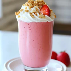 - 1 Tasse frische oder gefrorene Erdbeeren - 1/2 Tasse griechischer Joghurt - 1/4 Tasse Frischkäse, weich geknetet Die Erdbeeren bringen Frische und Süße. Ich empfehle, frische Erdbeeren zu wählen. Sie sind saftig und schmackhaft. Griechischer Joghurt sorgt für Cremigkeit und einen schönen, dicken Smoothie. Der Frischkäse gibt dem Smoothie den Cheesecake-Geschmack, den wir lieben. - 1 Esslöffel Honig oder Ahornsirup (nach Belieben anpassen) Honig oder Ahornsirup sind tolle Optionen, um die Süße einzustellen. Ich benutze oft Honig, aber Ahornsirup passt auch gut. Je nach Reife der Erdbeeren kann man die Menge anpassen. - 1/2 Tasse Milch (jede Sorte) - 1/4 Teelöffel Vanilleextrakt - 1/2 Tasse Eiswürfel (bei Verwendung von frischen Erdbeeren) Milch macht den Smoothie schön flüssig. Du kannst jede Sorte verwenden, die du magst. Der Vanilleextrakt bringt zusätzlichen Geschmack. Wenn du frische Erdbeeren nimmst, sind Eiswürfel wichtig für die Kühle und den Genuss. {{ingredient_image_2}} Zuerst bereiten wir die Erdbeeren vor. Wenn du frische Erdbeeren verwendest, wasche sie gut. Entferne die grünen Blätter und schneide sie in Stücke. Wenn du gefrorene Erdbeeren nutzt, musst du nichts tun. Sie sind bereit für den Mixer. Jetzt messen wir die anderen Zutaten ab. Du brauchst 1 Tasse Erdbeeren, 1/2 Tasse griechischen Joghurt und 1/4 Tasse Frischkäse. Den Honig oder Ahornsirup kannst du nach Geschmack abmessen. Vergiss die Milch nicht! Für die Flüssigkeit nimm 1/2 Tasse. Und 1/4 Teelöffel Vanilleextrakt geben dem Smoothie einen tollen Geschmack. Jetzt kommt der spannende Teil: das Mixen! Nimm deinen Mixer und gib alle Zutaten hinein. Das sind die Erdbeeren, der griechische Joghurt, der Frischkäse, der Honig oder Sirup, die Milch und der Vanilleextrakt. Mixe alles auf hoher Stufe. Du willst eine glatte und cremige Mischung. Achte darauf, dass keine Stücke übrig bleiben. Wenn du frische Erdbeeren verwendet hast, füge jetzt die Eiswürfel hinzu. Mixe alles nochmals für ein paar Sekunden. Der Smoothie sollte kühl und schaumig sein. Jetzt ist es Zeit für den Geschmackstest! Probier deinen Smoothie und schau, ob er süß genug ist. Wenn du mehr Süße magst, füge nach Bedarf mehr Honig oder Sirup hinzu. Mixe alles erneut, damit sich die Süße gleichmäßig verteilt. Sobald der Smoothie perfekt schmeckt, gieße ihn in Gläser. Du kannst ihn mit Schlagsahne toppen, wenn du magst. Ein wenig zerbröselte Graham-Cracker obendrauf gibt das Gefühl eines echten Cheesecakes. Serviere deinen Smoothie sofort und genieße! Um die beste Konsistenz für deinen Erdbeer-Cheesecake-Smoothie zu bekommen, ist das richtige Mischen wichtig. Nutze einen Hochleistungsmixer. Das sorgt dafür, dass alle Zutaten schön cremig werden. Beginne mit den weicheren Zutaten. Das sind der griechische Joghurt und der Frischkäse. Füge dann die Erdbeeren hinzu. Wenn du frische Erdbeeren verwendest, kannst du am Ende Eiswürfel für einen kühlen Effekt hinzufügen. Wenn du gefrorene Erdbeeren nimmst, kannst du die Eiswürfel weglassen. So wird der Smoothie nicht zu wässrig. Eine tolle Idee ist es, deinen Smoothie mit Schlagsahne zu garnieren. Die Sahne macht den Drink noch cremiger und gibt ihm einen besonderen Look. Darüber hinaus sind zerbröselte Graham-Cracker eine leckere Dekoration. Sie erinnern an den Boden eines Cheesecakes und geben einen schönen Crunch. Streue die Krümel einfach obendrauf, nachdem du die Sahne hinzugefügt hast. Wenn du eine gesunde Version deines Smoothies möchtest, gibt es viele gute Optionen. Du kannst pflanzliche Alternativen für Joghurt und Frischkäse verwenden. Kokosnussjoghurt oder Cashew-Creme sind leckere Optionen. Auch für die Süße gibt es Alternativen. Verwende Stevia oder Agavendicksaft anstelle von Honig. Diese kleinen Änderungen machen deinen Smoothie gesünder. Pro Tipps Frische Zutaten wählen: Verwenden Sie am besten frische Erdbeeren für den besten Geschmack und die optimale Konsistenz des Smoothies. Anpassung der Süße: Probieren Sie den Smoothie nach dem Mixen und passen Sie die Süße je nach Geschmack mit mehr Honig oder Ahornsirup an. Veganer Ersatz: Ersetzen Sie den griechischen Joghurt und Frischkäse durch pflanzliche Alternativen, um eine vegane Version des Smoothies zu erstellen. Ein gefrorenes Vergnügen: Für einen kälteren und erfrischenden Smoothie können Sie gefrorene Erdbeeren verwenden und die Eiswürfel weglassen. {{image_4}} Für eine vegane Version des Erdbeer-Cheesecake-Smoothies gibt es tolle Alternativen. Verwende pflanzlichen Joghurt aus Soja oder Kokosnuss. Statt Frischkäse kannst du einen Cashew-Creme oder ein veganen Frischkäse verwenden. Diese Optionen halten den Geschmack frisch und cremig. Achte darauf, ungesüßte Varianten zu wählen, um die Süße besser zu steuern. Möchtest du mehr Protein? Füge einfach einen Esslöffel Proteinpulver hinzu. Whey oder pflanzliches Protein passt gut. Es macht den Smoothie satter und nahrhafter. So bekommst du einen leckeren Snack nach dem Training. Das Hinzufügen von Proteinpulver hält dich länger satt und gibt dir einen Energieschub. Du kannst auch andere Früchte in deinen Smoothie mischen. Zum Beispiel, Bananen oder Mangos passen gut. Diese Früchte bringen zusätzliche Süße und einen neuen Geschmack. Du kannst auch etwas Spinat hinzufügen, um mehr Nährstoffe zu bekommen, ohne den Geschmack zu verändern. Experimentiere mit verschiedenen Kombinationen, um deinen perfekten Smoothie zu finden! Um den Erdbeer-Cheesecake-Smoothie frisch zu halten, bewahre ihn im Kühlschrank auf. Fülle den Smoothie in einen luftdichten Behälter. So bleibt er bis zu zwei Tage lang gut. Achte darauf, den Behälter gut zu verschließen. Das schützt vor Gerüchen und Feuchtigkeit. Vor dem Servieren einfach gut schütteln oder umrühren. Wenn du den Smoothie im Voraus machst, denke an die Frische. Er schmeckt am besten, wenn du ihn gleich nach der Zubereitung genießt. Wenn du ihn jedoch aufbewahren musst, ist der Kühlschrank die beste Wahl. Nach zwei Tagen kann der Geschmack nachlassen. Überprüfe die Konsistenz. Wenn er dick wird, ist es Zeit, ihn wegzuwerfen. Das Einfrieren ist eine tolle Option, wenn du Reste hast. Fülle den Smoothie in Eiswürfelformen oder kleine Behälter. So kannst du Portionen leicht entnehmen. Wenn du ihn später genießen möchtest, lass ihn über Nacht im Kühlschrank auftauen. Alternativ kannst du ihn auch in der Mikrowelle oder im Mixer aufwärmen. So bleibt er cremig und lecker. Dieses Rezept ergibt zwei Portionen. Jede Portion ist ideal für einen schnellen Snack oder ein leichtes Frühstück. Wenn du mehr brauchst, kannst du einfach die Zutaten verdoppeln. Fülle den Smoothie in Gläser und genieße ihn frisch. Du kannst auch eine Portion für später aufbewahren. Ja, du kannst andere Früchte verwenden. Banane oder Mango passen gut zu diesem Rezept. Diese Früchte geben dem Smoothie einen neuen, leckeren Geschmack. Du kannst auch gefrorene Früchte verwenden, um den Smoothie kühler und cremiger zu machen. Experimentiere mit verschiedenen Obstsorten, um deinen perfekten Smoothie zu finden. Ja, dieser Smoothie ist gesund. Erdbeeren sind reich an Vitaminen und Antioxidantien. Griechischer Joghurt liefert dir Protein und Calcium. Frischkäse sorgt für eine cremige Textur. Verwende Honig oder Ahornsirup in Maßen, um ihn süßer zu machen. Dieser Smoothie ist eine gute Wahl für einen nahrhaften Snack. Dieser Blogbeitrag hat dir gezeigt, wie du einen leckeren Erdbeer-Smoothie zubereitest. Du hast die wichtigen Zutaten kennengelernt, darunter Erdbeeren, griechischen Joghurt und verschiedene Süßungsmittel. Die Schritt-für-Schritt-Anleitung hilft dir, beim Mixen alles richtig zu machen. Denke immer an die Tipps für die Konsistenz und kreative Variationen. Dein Smoothie bleibt frisch, wenn du ihn richtig lagerst. Experimentiere mit Früchten und genieße deinen gesunden Snack. Mach den Smoothie nach deinem Geschmack und hab Spaß dabei!