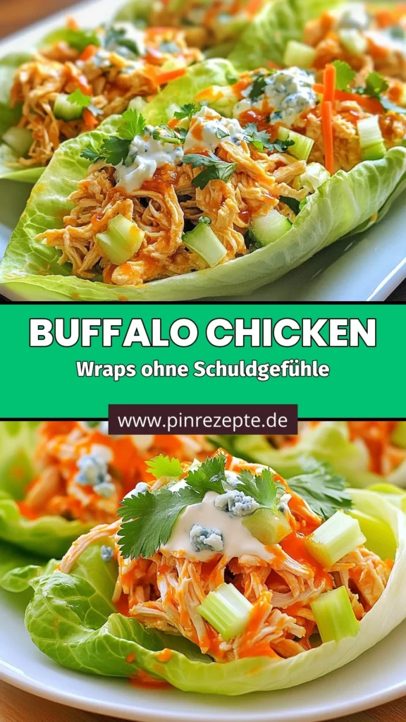 Entdecke diese köstlichen Buffalo Chicken Wraps – perfekt für alle, die gesunde Wraps Rezepte suchen! Unsere Hähnchen Salat Wraps sind mit würziger Buffalo Sauce und cremigem Frischkäse gefüllt und bieten ein leckeres low carb Erlebnis. Probiere dieses einfache Rezept und genieße die Kombination aus Geschmack und Gesundheit. Teile mit Freunden und speichere für später! #BuffaloChickenWraps #GesundeWrapsRezepte #LowCarbBuffaloChicken #BuffaloSauceRezepte