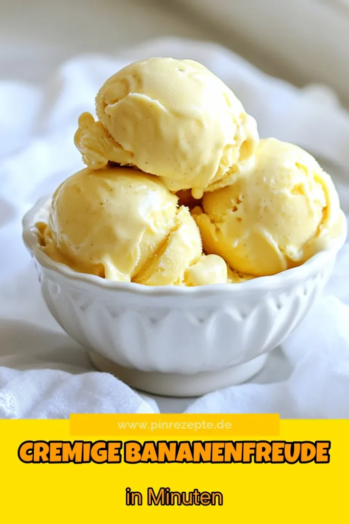 Entdecke dieses einfache Bananeneisrezept für cremige Bananenfreude! Mit nur drei Zutaten – reifen Bananen, Kokosmilch und Vanilleextrakt – kannst du schnell veganes Bananeneis herstellen. Perfekt für heiße Tage und eine gesunde Alternative zu herkömmlichem Eis! Lerne, wie man Kokosmilcheis selber macht und verwöhne dich mit gesunden Eisrezepte. Probiere es gleich aus und teile es! #Bananeneis #VeganesEis #Kokosmilch #Eisrezepte
