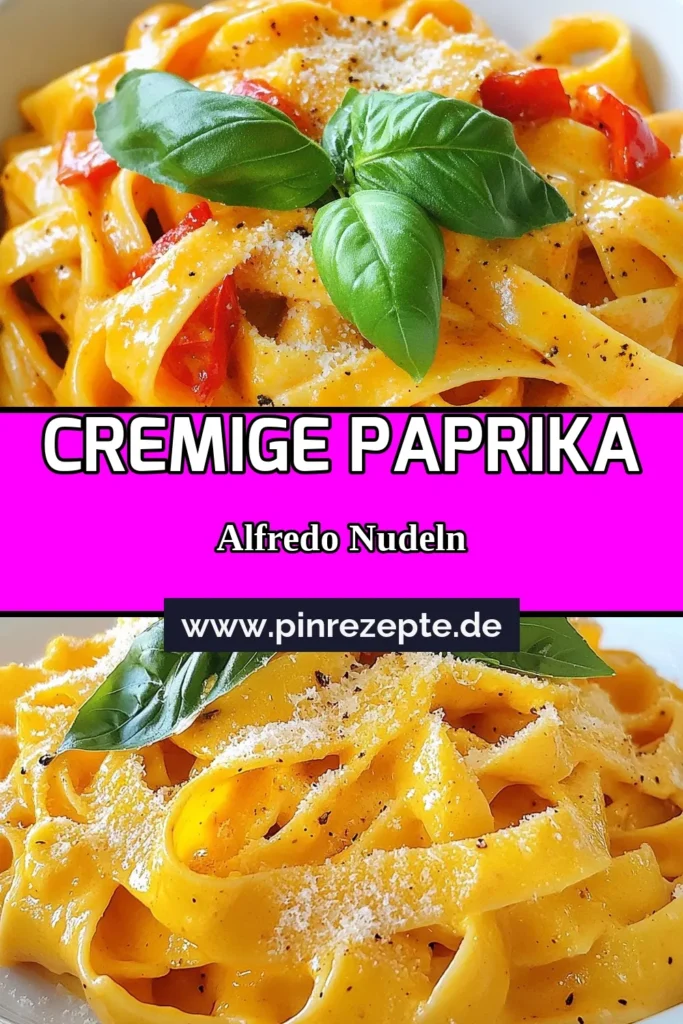 Entdecken Sie unser köstliches Rezept für Geröstete Paprika Alfredo! Diese cremige Paprika Sauce bringt italienische Pasta Gerichte auf ein neues Level. Perfekt für Liebhaber von vegetarischen Pasta Rezepten. In nur 45 Minuten bereiten Sie ein unwiderstehliches Fettuccine Alfredo Rezept zu, das die ganze Familie begeistern wird. Probieren Sie es aus und verwöhnen Sie sich! #GeröstetePaprikaAlfredo #PastaRezepte #Vegetarisch #ItalienischeKüche