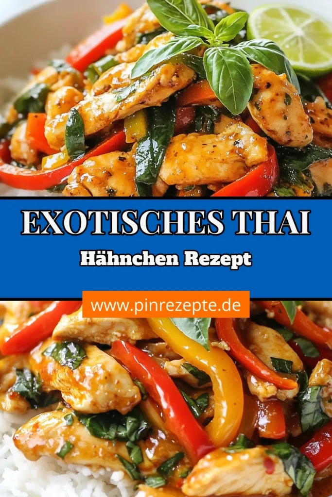 Entdecke das köstliche Rezept für Thai Basilikum Hähnchen, ein scharfes Hähnchen Gericht, das mit frischen Thai-Basilikumblättern und aromatischen Gewürzen begeistert. Dieses Sizzling Hähnchen Rezept ist ideal für ein schnelles, authentisches thailändisches Hähnchen Gericht. Bereite es in nur 25 Minuten zu! Probiere es aus und teile es mit Freunden. Rezept mit Thai-Basilikum für jeden Tag! #ThaiBasilikumHähnchen #SizzlingHähnchen #thailändischesHähnchen #scharfesHähnchenGericht