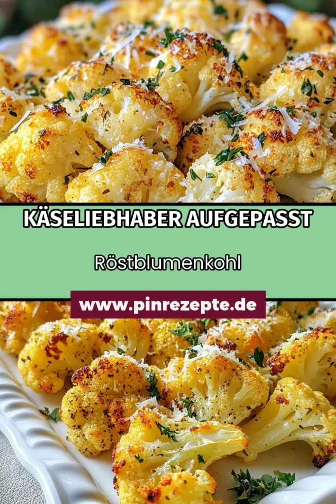 Entdecke das Rezept für Parmesan-Röstblumenkohl, das perfekte Gemüse mit Parmesan! Dieser Blumenkohl im Ofen ist einfach zuzubereiten und ideal für gesunde Beilagenideen. In nur 40 Minuten hast du ein schmackhaftes Gericht mit knusprigen Röschen, die deine Gäste begeistern werden. Probiere diese einfachen Blumenkohlrezepte aus und lass dich inspirieren! Speichere dieses Rezept für später! #ParmesanRöstblumenkohl #Ofengemüse #GesundeBeilagen #EinfacheRezepte