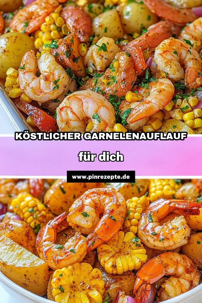 Entdecken Sie dieses köstliche Garnelenblechgericht mit unserem schnellen Shrimp Boil Rezept! In nur 40 Minuten zaubern Sie ein gesundes Ofengericht mit Garnelen, das durch das Cajun Garnelen Rezept perfekt gewürzt ist. Mit frischem Gemüse und einer würzigen Note ist dies das ideale Rezept für ein unkompliziertes Abendessen. Speichern Sie dieses Rezept für ein einfaches und schmackhaftes Gericht! #Garnelenblechgericht #ShrimpBoil #CajunGarnelenRezept # gesundeMeeresfrüchteRezept