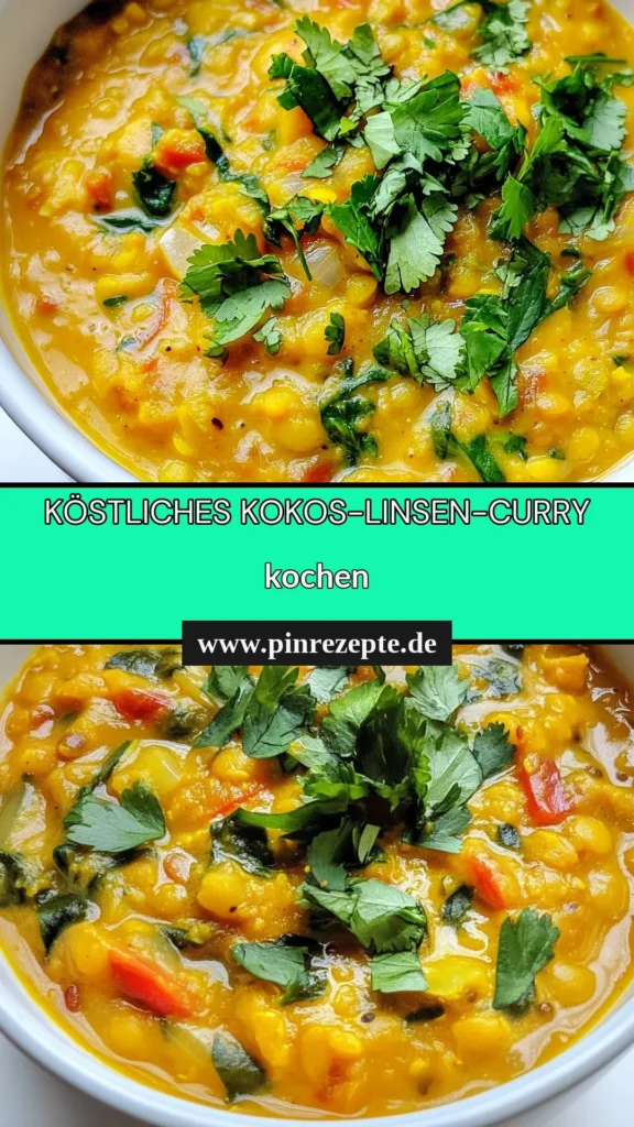 Entdecken Sie unser cremiges Kokos-Curry, das mit roten Linsen und Kokosmilch zubereitet wird - perfekt für ein einfaches und leckeres veganes Curry mit Spinat und Koriander. Dieses rote Linsen Rezept ist nicht nur nahrhaft, sondern auch schnell zubereitet. Ideal für Dinner-Partys oder eine schnelle Mahlzeit unter der Woche. Probieren Sie es aus und lassen Sie sich von den Aromen verzaubern! #VeganesEssen #KokosCurry #LinsenRezept #CurryLiebhaber