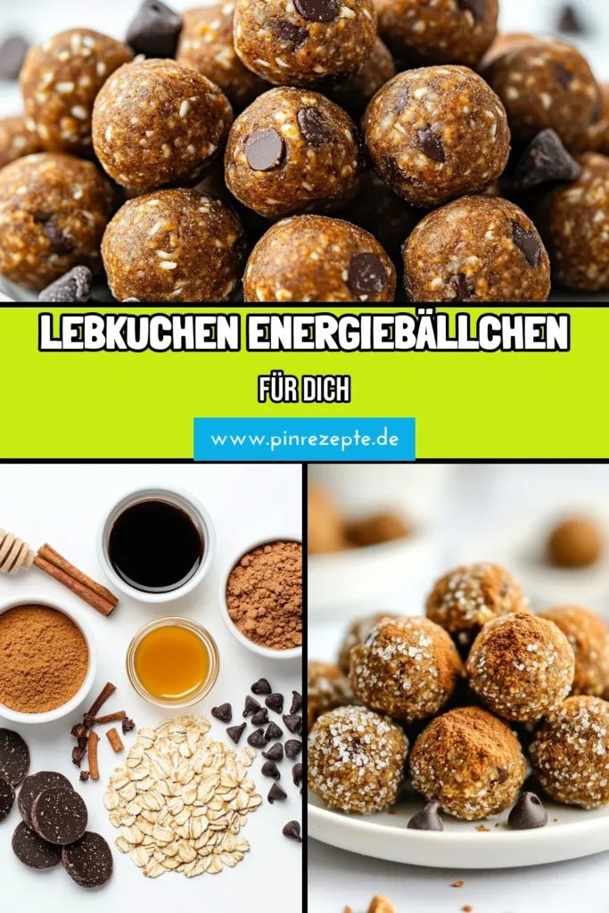Entdecken Sie unser köstliches Rezept für Lebkuchen Energiebällchen, die perfekten gesunden Snacks für die festliche Saison! Diese proteinreichen Snacks sind eine wunderbare Alternative zu traditionellen Keksen und voller aromatischer Gewürze. In nur 15 Minuten zubereitet, sind diese Energiebällchen ein einfaches und leckeres Energiedepot. Teilen Sie die Freude und speichern Sie dieses Rezept für Ihre nächsten Feierlichkeiten! #LebkuchenEnergiebällchen #gesundeSnacks #EnergiebällchenRezept #festiveKekse