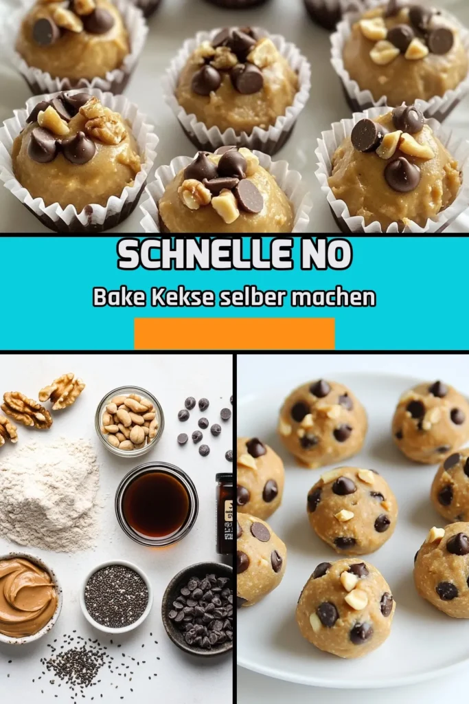 Entdecke diese köstlichen No-Bake Cookie Dough Bites, perfekt als gesunde Erdnussbutter Snacks! Mit Mandelmehl Rezepten einfach zubereitet, sind diese veganen Keksbisse nicht nur lecker, sondern auch schnell gemacht. Ideal für jede Nascherei und eine großartige Idee für einfache Dessertideen. Probiere sie gleich aus und teile deine Kreationen! #NoBakeCookieDoughBites #GesundeSnacks #MandelmehlRezepte #EinfacheDesserts