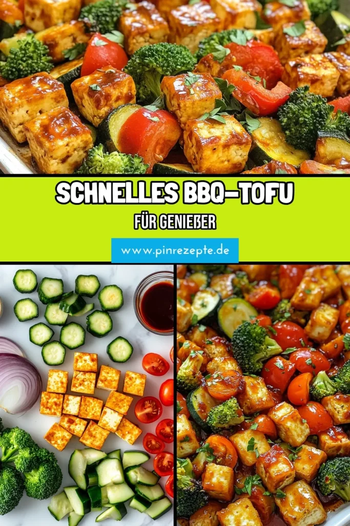 Entdecke dieses köstliche Blechpfanne Tofu Rezept mit BBQ-Tofu Gemüse, das perfekt für ein einfaches und gesundes Abendessen ist. Dieses vegane Ofengericht vereint die Aromen von festem Tofu und buntem Gemüse, ideal für alle, die gesunde Tofu Rezepte lieben. Einfach auf ein Blech geben und backen – schon hast du ein leckeres, nahrhaftes Gericht! Probiere es aus und teile dein Ergebnis! #TofuRezept #VeganesOfengericht #GesundeRezepte #Blechpfanne