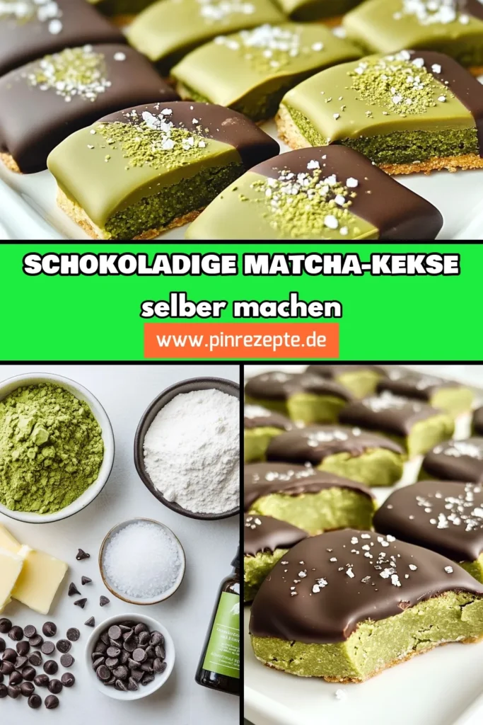 Entdecke das köstliche Matcha-Shortbread Rezept für schokoladenüberzogene Kekse, die einfach unwiderstehlich sind! Diese Kekse mit Matcha und Schokolade kombinieren den bitteren Geschmack von Matcha mit süßer Schokolade und sind perfekte schokoladige Desserts für jede Gelegenheit. Probiere unser einfaches Keksrezept und zaubere 24 leckere Kekse! Jetzt nachbacken und genießen! #SchokoladenüberzogeneKekse #Matcha #Kekse #Dessertideen