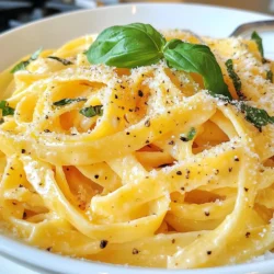 Die Hauptzutaten für Roasted Red Pepper Alfredo sind einfach und frisch. Du benötigst: - 2 große rote Paprika, geröstet und geschält - 240 ml Sahne - 1 Esslöffel Olivenöl - 3 Zehen Knoblauch, fein gehackt - 1 Teelöffel italienische Gewürzmischung - Salz und Pfeffer nach Geschmack - 100 g geriebener Parmesan - 340 g Fettuccine-Pasta - Frische Basilikumblätter zur Garnitur Diese Zutaten bilden die Basis für einen köstlichen und cremigen Pasta-Genuss. Für den vollen Geschmack sind die richtigen Gewürze und der Käse wichtig. Die italienische Gewürzmischung bringt das Aroma der Soße hervor. Parmesan sorgt für einen reichen und würzigen Geschmack. Achte darauf, hochwertigen Parmesan zu verwenden. Frisch gerieben schmeckt er am besten. Salz und Pfeffer sind ebenfalls wichtig, um die Aromen zu verstärken. Wenn du die besten Zutaten auswählst, achte auf Frische und Qualität. Wähle leuchtend rote Paprika. Sie sind süßer und schmecken besser. Achte darauf, dass die Sahne frisch ist. Diese sorgt für die Cremigkeit in der Soße. Nutze hochwertige italienische Gewürze für den besten Geschmack. Frische Basilikumblätter sind eine tolle Garnitur, die das Gericht aufwertet. {{ingredient_image_2}} Rösten Sie die roten Paprika, um den besten Geschmack zu erzielen. Heizen Sie den Ofen auf 220°C vor. Legen Sie die Paprika auf ein Backblech. Rösten Sie sie für 20 bis 25 Minuten. Wenden Sie die Paprika nach der Hälfte der Zeit. Die Haut sollte Blasen werfen und leicht schwarz werden. Das bedeutet, dass sie gut geröstet sind. Nehmen Sie die Paprika aus dem Ofen und decken Sie sie mit Aluminiumfolie ab. Lassen Sie die Paprika 10 Minuten dampfen. Dies hilft, die Haut leicht abzuziehen. Entfernen Sie die Haut und die Samen. Stellen Sie die Paprika beiseite. Jetzt machen wir die Alfredo-Soße. Geben Sie die gerösteten Paprika in einen Mixer. Fügen Sie die Sahne und eine Prise Salz hinzu. Mixen Sie alles, bis die Mischung glatt und cremig ist. In einer großen Pfanne erhitzen Sie das Olivenöl bei mittlerer Hitze. Fügen Sie den fein gehackten Knoblauch hinzu. Braten Sie den Knoblauch 1 bis 2 Minuten, bis er duftet. Gießen Sie die rote Paprika-Sahnesoße in die Pfanne. Rühren Sie die italienische Gewürzmischung ein und lassen Sie die Soße 5 Minuten köcheln. So dickt die Soße etwas ein. Kochen Sie die Fettuccine nach den Packungsanweisungen. Sie sollten bissfest sein, also al dente. Gießen Sie die Pasta ab und stellen Sie sie beiseite. Rühren Sie den geriebenen Parmesan in die Soße, bis er schmilzt. Schmecken Sie die Soße mit Salz und Pfeffer ab. Geben Sie die gekochte Fettuccine in die Pfanne. Mischen Sie die Pasta gut mit der Soße. Achten Sie darauf, dass jede Nudel gleichmäßig bedeckt ist. Servieren Sie die geröstete Paprika Alfredo warm. Garnieren Sie das Gericht mit frischen Basilikumblättern für zusätzlichen Geschmack. Um die ideale Alfredo-Soße zu machen, starten Sie mit frisch gerösteten Paprika. Sie geben der Soße ihren besonderen Geschmack. Nach dem Rösten mixen Sie die Paprika mit Sahne. Achten Sie darauf, dass die Mischung schön glatt wird. Das gibt der Soße eine cremige Konsistenz. Fügen Sie den Parmesan erst am Ende hinzu. So schmilzt der Käse perfekt und lässt die Soße reichhaltig schmecken. Ein paar einfache Änderungen bringen neuen Schwung. Fügen Sie Spinat oder Erbsen hinzu, um die Soße bunter zu machen. Das macht das Gericht nicht nur leckerer, sondern auch gesünder. Für eine schärfere Note können Sie rote Pfefferflocken verwenden. Wenn Sie es noch würziger mögen, probieren Sie etwas geräucherten Paprika. Diese Variationen machen das Rezept spannend und individuell. Der größte Fehler ist, die Soße zu lange zu kochen. Sie sollte nur leicht köcheln, damit sie nicht anbrennt. Achten Sie darauf, den Parmesan nicht zu früh hinzuzufügen. Wenn der Käse zu lange kocht, wird die Soße grießig. Ein weiterer Fehler ist es, die Pasta nicht richtig abzukühlen. Wenn sie zu feucht ist, kann die Soße nicht gut haften. Halten Sie diese Tipps im Kopf, um die perfekte Alfredo-Soße zu kreieren. Pro Tipps Paprika richtig rösten: Stellen Sie sicher, dass die Paprika gleichmäßig geröstet werden, indem Sie sie alle 10 Minuten im Ofen drehen, um ein optimales Aroma und die perfekte Textur zu erzielen. Die Soße verfeinern: Fügen Sie einen Schuss Weißwein hinzu, während die Soße köchelt, um ihr mehr Tiefe und Geschmack zu verleihen. Parmesan richtig integrieren: Vermeiden Sie Klumpen, indem Sie den Parmesan langsam in die warme Soße einstreuen und dabei ständig rühren, bis er vollständig geschmolzen ist. Frische Kräuter verwenden: Garnieren Sie das Gericht mit frischem Basilikum oder Petersilie kurz vor dem Servieren, um einen frischen Geschmack und eine ansprechende Optik zu gewährleisten. {{image_4}} Für eine vegetarische Variante der Roasted Red Pepper Alfredo können Sie einfach den Parmesan ersetzen. Verwenden Sie stattdessen einen veganen Käse oder Hefeflocken. Diese Fette geben einen tollen Geschmack, der zu der cremigen Soße passt. Sie können auch mehr Gemüse hinzufügen, wie Spinat oder Pilze. Diese Optionen bringen Farbe und zusätzliche Nährstoffe. Wenn Sie glutenfrei essen, können Sie glutenfreie Fettuccine verwenden. Diese Pasta gibt es aus Reis, Mais oder Linsen. Diese Alternativen schmecken oft sehr gut und halten die Soße gut. Achten Sie beim Kauf auf die Zutatenliste, um sicherzustellen, dass sie wirklich glutenfrei sind. Um die Pasta proteinreicher zu machen, können Sie Hühnchen oder Garnelen hinzufügen. Diese Proteine können Sie einfach in der Pfanne anbraten und dann mit der Soße mischen. Eine andere Möglichkeit ist, Kichererbsen oder Linsen in die Soße zu geben. So erhöhen Sie den Eiweißgehalt ohne viel Aufwand. Wenn du Reste von der gerösteten Paprika Alfredo hast, bewahre sie in einem luftdichten Behälter auf. Lass die Pasta zuerst abkühlen. Du kannst die Reste bis zu drei Tage im Kühlschrank aufbewahren. Achte darauf, die Soße und die Pasta gut zu vermischen, bevor du sie lagerst. So bleibt der Geschmack frisch. Um die Reste wieder zu erwärmen, nimm einePfanne und erhitze sie bei mittlerer Hitze. Füge ein wenig Wasser oder Sahne hinzu, um die Soße cremig zu halten. Rühre die Pasta langsam um, damit alles gleichmäßig warm wird. Du kannst auch die Mikrowelle verwenden. Stelle die Pasta in eine mikrowellengeeignete Schüssel und decke sie ab. Erwärme sie in 30-Sekunden-Intervallen, bis sie heiß ist. Die Haltbarkeit der gerösteten Paprika Alfredo im Kühlschrank beträgt etwa drei Tage. Achte darauf, dass der Behälter gut verschlossen ist. Wenn du die Pasta länger aufbewahren möchtest, friere sie ein. In einem gefrierfesten Behälter bleibt sie bis zu drei Monate frisch. Um die beste Qualität zu erhalten, empfehle ich, die Pasta vor dem Einfrieren zu portionieren. Um die Konsistenz der Soße zu ändern, können Sie die Sahne anpassen. Für eine dickere Soße verwenden Sie weniger Sahne. Für eine dünnere Soße fügen Sie mehr hinzu. Eine weitere Möglichkeit ist, etwas mehr Parmesan hinzuzufügen. Dieser Käse macht die Soße auch cremiger. Wenn die Soße zu dick wird, können Sie einen Schuss Wasser oder Gemüsebrühe einrühren. Testen Sie die Soße nach jedem Schritt, um sicherzustellen, dass sie Ihren Wünschen entspricht. Ja, Sie können andere Nudelsorten verwenden. Fettuccine ist toll, aber auch Penne oder Spaghetti passen gut. Wenn Sie glutenfreie Optionen bevorzugen, probieren Sie glutenfreie Pasta. Sie sollten die Kochzeit je nach Nudelsorte anpassen. Achten Sie darauf, die Nudeln al dente zu kochen. Dies gibt der Soße eine bessere Textur und verhindert, dass sie matschig wird. Ja, es gibt eine vegane Version dieser Soße. Ersetzen Sie die Sahne durch eine pflanzliche Sahne oder Cashewcreme. Nutzen Sie Hefeflocken anstelle von Parmesan für einen käsigen Geschmack. Geröstete Paprika bleibt die Basis. Diese Alternativen bieten Ihnen eine tolle, cremige Soße. Sie schmeckt genauso gut und ist perfekt für vegane Gerichte. Diese Anleitung zeigt, wie man Roasted Red Pepper Alfredo zubereitet. Wir haben alle Hauptzutaten, Gewürze und Tipps zur Auswahl besprochen. Auch die Schritt-für-Schritt-Anleitung macht das Kochen einfach. Denken Sie an die verschiedenen Variationen und Lagerungstipps, um nichts zu verschwenden. Letztlich können Sie Ihre Alfredo-Soße anpassen und kreativ sein. Kochen soll Spaß machen!