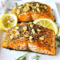 Um deinen köstlichen Air Fryer Everything Bagel Lachs zuzubereiten, benötigst du einige einfache Zutaten. Hier sind die Hauptzutaten: - 2 Lachsfilets - 2 Esslöffel Olivenöl - 2 Teelöffel Everything-Bagel-Gewürz - 1 Zitrone, in Scheiben geschnitten - Salz und Pfeffer nach Geschmack - Frische Kräuter zum Garnieren (wie Dill oder Petersilie) Diese Zutaten sind leicht zu finden und machen den Lachs besonders lecker. Möchtest du deinem Lachs noch mehr Geschmack verleihen? Hier sind einige zusätzliche Zutaten, die du verwenden kannst: - Senf oder Honig-Senf für eine süße Note - Knoblauchpulver für mehr Würze - Paprika für eine leichte Schärfe - Frische Zitronen- oder Limettenschale für zusätzlichen Zitrusgeschmack Mit diesen Zutaten kannst du deinen Lachs kreativ variieren und an deinen Geschmack anpassen. Die Wahl des richtigen Lachses ist wichtig. Hier sind einige Tipps, wie du die besten Lachsfilets findest: - Achte auf die Farbe: Frischer Lachs hat eine lebendige, glänzende Farbe. - Überprüfe den Geruch: Der Lachs sollte frisch riechen, nicht fischig. - Wähle Wildlachs, wenn möglich: Wildlachs hat oft einen besseren Geschmack und ist nachhaltiger. - Schau dir die Textur an: Das Filet sollte fest sein und nicht zerfallen. Mit diesen Tipps findest du die perfekten Lachsfilets für dein Rezept. {{ingredient_image_2}} Heize deinen Airfryer auf 200°C (400°F) vor. Lass ihn etwa 5 Minuten lang laufen. Diese Vorheizzeit ist wichtig. So wird dein Lachs gleichmäßig gar. Ein heißer Airfryer sorgt für knusprige Haut. Nimm zwei Lachsfilets und tupfe sie mit Küchenpapier trocken. Das hilft, die Gewürze besser haften zu lassen. Beträufle die Filets gleichmäßig mit Olivenöl. Das Öl gibt Geschmack und verhindert das Ankleben. Würze die Filets mit Salz und Pfeffer. Danach streue das Everything-Bagel-Gewürz großzügig auf die Oberseite. Achte darauf, dass die Filets gut bedeckt sind. Lege die Lachsfilets mit der Hautseite nach unten in den Korb des Airfryers. Platziere Zitronenscheiben oben auf jedem Filet. Diese geben frischen Geschmack. Frittiere die Lachsfilets im Airfryer bei 200°C (400°F) für 8-10 Minuten. Der Lachs ist fertig, wenn er leicht mit einer Gabel auseinanderfällt. Die Innentemperatur sollte 63°C (145°F) erreichen. Nimm den Lachs nach dem Garen aus dem Airfryer. Garniere ihn mit frischen Kräutern. Dill oder Petersilie sind tolle Optionen. Die Garzeit ist wichtig für einen perfekten Lachs. Bei 200°C (400°F) frittieren Sie den Lachs für 8-10 Minuten. Überprüfen Sie die Innentemperatur. Sie sollte 63°C (145°F) erreichen. So bleibt der Lachs saftig und zart. Wenn Sie einen dickeren Lachs haben, kann die Garzeit etwas länger sein. Ein dünner Lachs braucht weniger Zeit. Nutzen Sie eine Gabel, um zu testen, ob der Lachs leicht auseinanderfällt. Das Everything-Bagel-Gewürz gibt dem Lachs tollen Geschmack. Sie können aber auch andere Gewürze verwenden. Versuchen Sie Zitronenpfeffer oder Knoblauchpulver. Auch Paprika oder Dill passen gut. Kombinieren Sie diese Gewürze für eine neue Note. Frische Kräuter wie Petersilie oder Dill am Ende sind auch eine gute Wahl. So bleibt Ihr Gericht spannend und lecker. Die Präsentation macht viel aus. Servieren Sie den Lachs auf einem schönen Teller. Garnieren Sie ihn mit Zitronenscheiben und frischen Kräutern. Ein gemischter Salat oder grüne Beilagen passen gut dazu. Diese Farben machen das Gericht ansprechend. Denken Sie daran, dass das Auge mitisst. Ein schön angerichteter Teller ist ein Genuss für alle Sinne. Pro Tipps Die richtige Temperatur: Achten Sie darauf, dass Ihr Airfryer gut vorgeheizt ist, um eine gleichmäßige Garung des Lachses zu gewährleisten. Frische Zutaten: Verwenden Sie frische Kräuter und Zitrone für den besten Geschmack und um das Gericht aufzupeppen. Variationen: Experimentieren Sie mit verschiedenen Gewürzmischungen, um den Lachs nach Ihrem Geschmack zu variieren. Serviertipp: Servieren Sie den Lachs mit einer Beilage aus knackigem Gemüse oder einem frischen Salat für ein ausgewogenes Gericht. {{image_4}} Sie können den Lachs auch mit anderen Gewürzen aufpeppen. Verwenden Sie zum Beispiel Paprika oder Knoblauchpulver. Frische Kräuter wie Thymian oder Oregano geben dem Gericht einen neuen Geschmack. Experimentieren Sie mit verschiedenen Kombinationen, um Ihr ideales Rezept zu finden. Der Lachs schmeckt toll mit vielen Beilagen. Ein gemischter Salat passt perfekt dazu. Auch gebratenes Gemüse oder Quinoa sind gute Optionen. Wenn Sie etwas Herzhaftes wünschen, probieren Sie Kartoffelpüree oder Reis. Diese Beilagen ergänzen den Geschmack des Lachses. Sie können auch andere Fische im Airfryer zubereiten. Forelle oder Kabeljau sind gute Alternativen. Die Zubereitung bleibt ähnlich. Achten Sie nur auf die Garzeit, da sie variieren kann. Überprüfen Sie den Fisch auf die richtige Temperatur, damit er saftig bleibt. Mit der richtigen Würze wird jeder Fisch zum Genuss. Wenn Sie Lachs übrig haben, lassen Sie ihn zuerst abkühlen. Wickeln Sie die Filets dann fest in Frischhaltefolie oder legen Sie sie in einen luftdichten Behälter. So bleibt der Lachs frisch. Ich empfehle, die Filets innerhalb von zwei Stunden nach dem Kochen zu lagern. Die beste Methode, um übrig gebliebenen Lachs zu lagern, ist im Kühlschrank. Stellen Sie sicher, dass die Temperatur unter 4°C (40°F) liegt. Für längere Aufbewahrung können Sie den Lachs auch einfrieren. Wickeln Sie ihn gut ein, um Gefrierbrand zu vermeiden. Im Kühlschrank bleibt der Lachs etwa 2 bis 3 Tage frisch. Wenn Sie ihn einfrieren, hält er bis zu 3 Monate. Denken Sie daran, den Lachs vor dem Verzehr vollständig aufzutauen. Dies geschieht am besten über Nacht im Kühlschrank. Lachs im Airfryer braucht 8-10 Minuten. Die genaue Zeit hängt von der Dicke der Filets ab. Überprüfen Sie die Innentemperatur. Sie sollte 63°C (145°F) erreichen. So bleibt der Lachs saftig und zart. Wenn Sie dickere Filets haben, fügen Sie ein paar Minuten hinzu. Ja, gefrorenen Lachs können Sie im Airfryer zubereiten. Es ist einfach und schnell. Legen Sie die gefrorenen Filets direkt in den Airfryer. Kochen Sie sie bei 200°C (400°F) für etwa 12-15 Minuten. Achten Sie darauf, die Innentemperatur zu überprüfen. Sie sollte ebenfalls 63°C (145°F) betragen. Sie können viele Gewürze verwenden, wenn Sie kein Everything-Bagel-Gewürz haben. Eine Mischung aus Sesam, Mohn und Knoblauchpulver funktioniert gut. Auch italienische Kräuter oder Paprika geben dem Lachs einen anderen Geschmack. Seien Sie kreativ und probieren Sie verschiedene Kombinationen aus. Zusammengefasst, wir haben die besten Zutaten für köstlichen Air Fryer Everything Bagel Lachs erkundet. Ich habe Tipps für die Zubereitung und das Garen geteilt. Außerdem gab es Vorschläge für Variationen und Aufbewahrung. Nutze diese Ideen, um deinen Lachs perfekt zuzubereiten. Experimentiere mit Gewürzen und Beilagen, um neue Geschmäcker zu entdecken. Mit diesen Tipps zauberst du ein leckeres Gericht. Vertraue in deine Fähigkeiten! Viel Spaß beim Kochen!