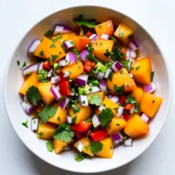 Für eine leckere Pfirsich Salsa brauchst du frische und reife Zutaten. Hier sind die Hauptzutaten: - 3 reife Pfirsiche, gewürfelt - 1 kleine rote Zwiebel, fein gehackt - 1 rote Paprika, gewürfelt - 1 Jalapeño, entkernt und fein gehackt - 1/4 Tasse frischer Koriander, gehackt - Saft von 2 Limetten Diese Zutaten bringen frische und leckere Aromen in die Salsa. Die Pfirsiche sind süß und saftig. Die Zwiebel und Paprika geben Crunch und Farbe. Die Jalapeño sorgt für einen scharfen Kick. Koriander bringt einen frischen Geschmack. Zusätzlich brauchst du ein paar Gewürze für den perfekten Geschmack: - 1/2 Teelöffel Salz - 1/4 Teelöffel schwarzer Pfeffer - Optional: 1 Avocado, gewürfelt für mehr Cremigkeit Das Salz bringt die Aromen hervor. Der Pfeffer fügt eine leichte Schärfe hinzu. Wenn du Avocado hinzufügst, wird die Salsa cremiger und reichhaltiger. Wenn du keine bestimmten Zutaten hast, kannst du einige Alternativen nutzen. Hier sind einige Ideen: - Verwende Mango statt Pfirsiche für eine tropische Note. - Tausche die Jalapeño gegen eine mildere Paprika, wenn du es nicht scharf magst. - Petersilie kann Koriander ersetzen, wenn du den Geschmack nicht magst. Mit diesen Alternativen kannst du die Salsa nach deinem Geschmack anpassen. Experimentiere und finde deinen eigenen perfekten Mix! {{ingredient_image_2}} Zuerst bereiten wir alle Zutaten vor. Du brauchst drei reife Pfirsiche. Würfle sie in kleine Stücke. Eine kleine rote Zwiebel muss fein gehackt werden. Nimm eine rote Paprika und würfle sie ebenfalls. Als nächstes nimm einen Jalapeño, entferne die Kerne und hacke ihn fein. Schneide auch frischen Koriander und messe eine viertel Tasse ab. Du brauchst den Saft von zwei Limetten und etwas Salz und Pfeffer für den Geschmack. Wenn du magst, füge eine gewürfelte Avocado hinzu, um die Salsa cremiger zu machen. Nimm eine große Rührschüssel. Gib die gewürfelten Pfirsiche, die rote Zwiebel, die Paprika und die Jalapeño hinein. Vermenge sie vorsichtig, so dass alles gleichmäßig verteilt ist. Jetzt kommt der frische Koriander dazu. Drücke den Saft der Limetten über die Mischung. Das hilft, die Aromen zu verbinden. Füge Salz und schwarzen Pfeffer hinzu und rühre erneut vorsichtig um. Wenn du Avocado benutzt, hebe sie behutsam unter. Lass die Salsa etwa 10 bis 15 Minuten bei Raumtemperatur stehen. So können die Aromen gut durchziehen. Serviere die frische Salsa mit Tortilla-Chips. Sie passt auch gut zu gegrilltem Hähnchen oder Fisch. Du kannst sie als Beilage zu Tacos nutzen. Für die Präsentation kannst du die Salsa in einer schönen Schüssel anrichten. Ein paar Korianderblätter darauf machen es hübsch. Diese Salsa ist ein echter Genuss und bringt Farbe auf deinen Tisch! Ein häufiger Fehler ist, die Pfirsiche zu überreifen. Wählen Sie feste, reife Früchte. Schneiden Sie die Zutaten klein, aber nicht zu klein. Zu große Stücke machen die Salsa schwer zu essen. Achten Sie darauf, die Jalapeño gut zu entkernen. So bleibt die Salsa mild und frisch. Vermeiden Sie es, die Salsa zu lange stehen zu lassen. Zu viel Zeit lässt die Aromen verwässern. Lagern Sie die Salsa in einem luftdichten Behälter. So bleibt sie frisch und lecker. Stellen Sie die Salsa in den Kühlschrank. Dort hält sie sich etwa 2-3 Tage. Wenn Sie die Avocado hinzufügen, essen Sie die Salsa am besten sofort. Die Avocado kann braun werden und die Textur verändern. Fühlen Sie sich frei, die Salsa nach Ihrem Geschmack zu ändern. Fügen Sie mehr Limettensaft für zusätzlichen Kick hinzu. Für mehr Schärfe können Sie eine andere Chili verwenden. Mögen Sie es süßer? Fügen Sie etwas Honig oder Zucker hinzu. Experimentieren Sie mit anderen Früchten wie Ananas oder Mango. So schaffen Sie immer neue Geschmackserlebnisse. Pro Tipps Verwenden Sie reife Pfirsiche: Achten Sie darauf, dass die Pfirsiche gut reif sind, um die beste Süße und Textur in Ihrer Salsa zu erzielen. Jalapeño anpassen: Passen Sie die Menge der Jalapeño nach Ihrem Geschmack an, je nachdem, wie scharf Sie Ihre Salsa mögen. Limettensaft frisch pressen: Verwenden Sie frischen Limettensaft für den besten Geschmack, anstatt fertigen Limettensaft aus der Flasche. Salsa ziehen lassen: Lassen Sie die Salsa vor dem Servieren für mindestens 10-15 Minuten stehen, damit sich die Aromen gut vermischen können. {{image_4}} Eine tolle Variante ist Pfirsich Salsa mit Avocado. Avocado bringt Cremigkeit in die Salsa. Sie macht die Salsa noch leckerer und voller Geschmack. Um dies zu machen, füge einfach eine gewürfelte Avocado hinzu. Mische sie vorsichtig unter die anderen Zutaten. So bleibt die Avocado ganz. Diese Kombination ist perfekt für den Sommer. Für scharfe Varianten kann man verschiedene Chilis verwenden. Jalapeños sind eine gute Wahl, aber es gibt viele andere. Zum Beispiel kannst du Serrano oder Habanero nehmen. Diese Chilis geben der Salsa mehr Kick. Beginne mit einer kleinen Menge und probiere die Salsa. So kannst du die Schärfe anpassen. Du kannst auch andere Früchte in der Salsa verwenden. Mango oder Ananas passen sehr gut zu Pfirsichen. Diese Früchte bringen Süße und Frische. Schneide sie klein und mische sie in die Salsa. Zusammen mit Limettensaft und Koriander entsteht ein fruchtiger Genuss. Experimentiere mit verschiedenen Früchten und finde deine Lieblingskombination! Um die Frische der Pfirsich Salsa zu bewahren, lagere sie in einem luftdichten Behälter. Stelle sicher, dass der Behälter gut verschlossen ist. Das hält die Aromen frisch und das Aroma intensiv. Lagere die Salsa im Kühlschrank, um die Haltbarkeit zu verlängern. Frische Pfirsich Salsa hält sich im Kühlschrank etwa 3 bis 5 Tage. Nach dieser Zeit können die Früchte weich werden. Überprüfe immer den Geruch und das Aussehen, bevor du sie verwendest. Wenn die Salsa unangenehm riecht oder anders aussieht, entsorge sie. Du kannst die Salsa auf viele Arten wiederverwenden. Verwende sie als Topping für gegrilltes Hähnchen oder Fisch. Sie passt auch gut zu Tacos oder als Dip für Tortilla-Chips. Wenn du etwas Neues ausprobieren möchtest, mische die Salsa in einen Salat oder als Füllung für Wraps. Frische Pfirsich Salsa hält sich im Kühlschrank etwa 2 bis 3 Tage. Ich empfehle, sie in einem luftdichten Behälter zu lagern. So bleibt die Salsa frisch und lecker. Nach ein paar Tagen kann die Textur jedoch weich werden. Die Aromen sind immer noch gut, aber die Frische lässt nach. Ja, du kannst die Salsa im Voraus zubereiten. Es ist sogar eine gute Idee, sie ein paar Stunden vorher zu machen. So haben die Aromen Zeit, sich gut zu vermischen. Ich empfehle jedoch, die Avocado erst kurz vor dem Servieren hinzuzufügen, damit sie nicht braun wird. Frische Pfirsich Salsa passt zu vielen Gerichten. Sie ist perfekt mit Tortilla-Chips als Snack. Du kannst sie auch zu gegrilltem Hähnchen oder Fisch servieren. Zudem eignet sie sich gut als Topping für Tacos oder Burritos. Die süße und scharfe Note ergänzt die meisten Gerichte. Frische Pfirsich Salsa bringt Freude in jede Küche. Wir haben die Zutaten, Zubereitung und Tipps durchgesehen. Du kannst sogar Variationen und Aufbewahrungshinweise finden. Denke daran, Fehler zu vermeiden und deine Salsa nach deinem Geschmack anzupassen. Genieße diese leckere Beilage und entdecke, wie vielseitig sie ist. Die Kombination aus Süße und Schärfe macht sie einzigartig! Experimentiere mit neuen Ideen und mache sie zu deinem Favoriten.