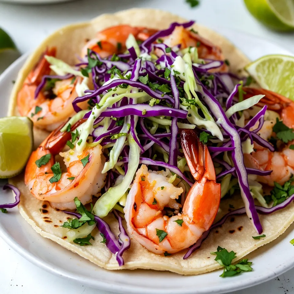 Für die Garnelen-Tacos brauchen wir: - 450g große Garnelen, geschält und entdarmt - 2 Esslöffel Olivenöl - 2 Teelöffel Chilipulver - 1 Teelöffel Kreuzkümmel - 1 Teelöffel Knoblauchpulver - 1/2 Teelöffel geräuchertes Paprikapulver - Salz und Pfeffer nach Geschmack - 8 kleine Maistortillas Diese Zutaten machen die Garnelen scharf und lecker. Das Olivenöl hilft, die Gewürze gut zu verteilen. Für den Slaw benötigen wir: - 1 Tasse rote Kohlblätter, fein gehobelt - 1 Tasse grüne Kohlblätter, fein gehobelt - 1/4 Tasse frischer Koriander, gehackt - 1/2 Tasse Mayonnaise - 2 Esslöffel Limettensaft - Abrieb von 1 Limette - 1 Jalapeño, fein gehackt (optional für extra Schärfe) Der Slaw bringt Frische und einen tollen Crunch in die Tacos. Die Limette gibt dem Slaw einen spritzigen Geschmack. Um die Tacos zuzubereiten, benötigen Sie: - Eine große Pfanne - Eine mittelgroße Schüssel - Ein Schneidebrett - Ein scharfes Messer Wenn Sie keine Garnelen mögen, können Sie auch Hähnchen oder Tofu verwenden. Für den Slaw können Sie auch andere Kohlsorten probieren. {{ingredient_image_2}} Zuerst mische ich in einer Schüssel Olivenöl, Chilipulver, Kreuzkümmel, Knoblauchpulver und geräuchertes Paprikapulver. Ich füge Salz und Pfeffer hinzu, um den Geschmack zu verstärken. Dann gebe ich die Garnelen in die Schüssel und vermenge alles gut. Die Garnelen sollen gleichmäßig bedeckt sein. Ich erhitze eine große Pfanne bei mittelhoher Hitze. Sobald die Pfanne heiß ist, lege ich die Garnelen hinein. Ich brate sie jeweils 2-3 Minuten an, bis sie rosa und undurchsichtig sind. Es ist wichtig, die Garnelen nicht zu übergaren, sonst werden sie zäh. Nach dem Braten nehme ich sie vom Herd und lege sie beiseite. In einer separaten Schüssel bereite ich den Koriander-Limetten-Slaw vor. Ich gebe rote und grüne Kohlblätter, die gehackten Koriander, Mayonnaise, Limettensaft und Limettenabrieb hinein. Wenn ich es schärfer mag, füge ich auch die Jalapeño hinzu. Ich vermische alles gut, bis der Kohl gleichmäßig beschichtet ist. Nach Geschmack würze ich mit Salz und Pfeffer. Jetzt bereite ich die Maistortillas vor. Ich erwärme sie in einer trockenen Pfanne bei mittlerer Hitze. Jede Tortilla bekommt etwa 30 Sekunden auf jeder Seite, bis sie biegsam sind. Um die Tacos zusammenzustellen, lege ich einige Garnelen in die Mitte jeder Tortilla. Dann toppe ich sie großzügig mit dem Koriander-Limetten-Slaw. Ich serviere die Tacos sofort mit Limettenschnitzen an der Seite. Das gibt einen tollen Geschmacks-Kick! Um die Garnelen perfekt zu garen, erhitzen Sie die Pfanne gut. Warten Sie, bis sie richtig heiß ist. Geben Sie die Garnelen hinein und braten Sie sie für 2-3 Minuten pro Seite. Sie sollten rosa und fest sein, aber nicht übergart. Überprüfen Sie die Garnelen regelmäßig. Zu langes Garen macht sie zäh. Möchten Sie es schärfer? Fügen Sie mehr Chilipulver hinzu oder verwenden Sie frische Jalapeños. Wenn Sie es milder wollen, reduzieren Sie die Menge des Chilipulvers. Entfernen Sie die Samen der Jalapeños für weniger Schärfe. Experimentieren Sie, um Ihre perfekte Balance zu finden. Servieren Sie die Tacos auf einem Holztablett. Legen Sie Backpapier darunter für einen rustikalen Look. Garnieren Sie die Tacos mit frischem Koriander und Limettenschnitzen. Das sieht nicht nur gut aus, sondern hebt auch den Geschmack. Nutzen Sie kleine Schalen für extra Limettensaft oder Salsa. So können Ihre Gäste nach Belieben nachwürzen. Pro Tipps Garnelen richtig würzen: Stellen Sie sicher, dass die Garnelen gleichmäßig mit der Gewürzmischung bedeckt sind, um den besten Geschmack zu erzielen. Optimaler Garzeitpunkt: Achten Sie darauf, die Garnelen nur 2-3 Minuten pro Seite zu braten, damit sie zart und saftig bleiben. Frische Zutaten verwenden: Für den besten Geschmack sollten Sie frische Limetten und frischen Koriander verwenden; das macht einen großen Unterschied. Tortillas richtig aufwärmen: Erwärmen Sie die Tortillas in einer trockenen Pfanne, um ihre Flexibilität zu erhöhen, ohne sie zu überhitzen. {{image_4}} Wenn Sie auf Fleisch verzichten möchten, probieren Sie Tacos mit Gemüse. Sie können gebratene Zucchini, Paprika oder Pilze verwenden. Für eine vegane Option ersetzen Sie die Mayonnaise durch eine pflanzliche Creme. Diese Alternativen sind leicht und lecker. Fügen Sie zusätzliche Füllungen hinzu, um die Tacos aufzupeppen. Guacamole ist eine tolle Wahl. Sie können auch schwarze Bohnen oder Mais verwenden. Frische Avocado oder saure Sahne bieten einen tollen Geschmack. Diese Optionen machen die Tacos noch geschmackvoller. Der Slaw kann auch variieren. Experimentieren Sie mit verschiedenen Kohlsorten, wie Spitzkohl oder Chinakohl. Möhren bringen eine süße Note. Für mehr Geschmack können Sie auch einen Spritzer Apfelessig hinzufügen. Diese Variationen machen den Slaw bunt und interessant. Reste von Würzigen Garnelen-Tacos sind einfach zu lagern. Ich empfehle, die Zutaten getrennt aufzubewahren. Legen Sie die Garnelen in einen luftdichten Behälter. Nutzen Sie eine Schüssel für das Koriander-Limetten-Slaw. Tortillas sollten in einem separaten Beutel liegen. So bleiben sie frisch. Um die Tacos wieder aufzuwärmen, verwenden Sie eine Pfanne. Erhitzen Sie die Garnelen bei mittlerer Hitze. Achten Sie darauf, sie nicht zu übergaren. Erwärmen Sie die Tortillas ebenfalls kurz in der Pfanne. Dadurch bleiben sie weich und lecker. Die Garnelen halten sich im Kühlschrank etwa 2 Tage. Das Koriander-Limetten-Slaw bleibt frisch für 1 bis 2 Tage. Tortillas sind gut für bis zu einer Woche. Achten Sie darauf, alles gut zu verpacken. So vermeiden Sie, dass die Lebensmittel trocken werden. Wenn Sie keine Garnelen mögen oder eine Alternative suchen, probieren Sie Hähnchen oder Tofu. Hähnchenfilets sind eine gute Wahl. Schneiden Sie sie in kleine Stücke und marinieren Sie sie wie die Garnelen. Tofu kann auch gewürzt und angebraten werden. Es nimmt den Geschmack der Gewürze gut auf und ist eine tolle pflanzliche Option. Ja, Sie können die Tacos im Voraus vorbereiten, aber nicht vollständig zusammensetzen. Bereiten Sie die Garnelen und das Slaw vor und lagern Sie sie getrennt im Kühlschrank. Die Tortillas können Sie ebenfalls im Voraus erhitzen und dann in Folie wickeln. Kurz vor dem Servieren können Sie alles zusammenstellen. So bleiben die Tortillas frisch und knusprig. Um die Schärfe zu mildern, verwenden Sie weniger Chilipulver und lassen Sie die Jalapeño weg. Sie können auch etwas Honig oder Zucker in das Slaw geben. Das hilft, die Schärfe auszugleichen. Wenn Sie die Garnelen zubereiten, probieren Sie, mehr Mayonnaise in das Slaw zu mischen. Das macht es cremiger und weniger scharf. In diesem Beitrag haben wir die Zutaten für köstliche Garnelen-Tacos beleuchtet. Wir haben gelernt, wie man Garnelen marinieren und perfekt anbraten kann. Der Koriander-Limetten-Slaw bringt frischen Geschmack. Ich habe auch einfache Tipps gegeben, um die Tacos anzupassen. Denke daran, dass du auch vegetarische Alternativen ausprobieren kannst. Reste können einfach aufbewahrt und wieder erwärmt werden. Tacos sind vielseitig und können deinem Geschmack folgen. Probiere sie aus und genieße dein leckeres Essen!