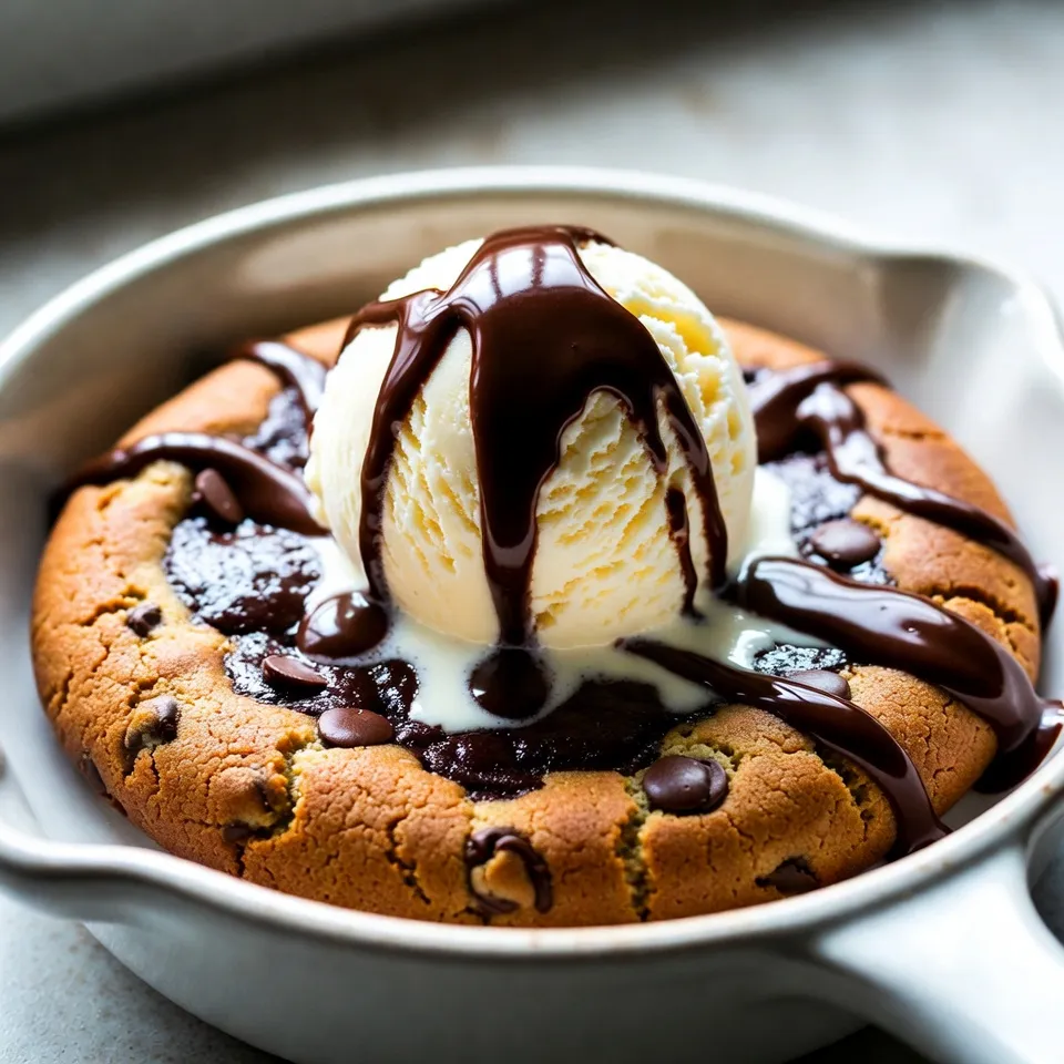 Für den perfekten Schokoladenkeks aus der Pfanne brauchst du: - 1 Tasse Weizenmehl - 1/2 Teelöffel Backnatron - 1/4 Teelöffel Salz - 1/2 Tasse ungesalzene Butter, weich - 1/2 Tasse brauner Zucker, gepackt - 1/4 Tasse Kristallzucker - 1 Teelöffel Vanilleextrakt - 1 großes Ei - 1 Tasse Zartbitterschokoladenstückchen - 1/4 Tasse gehackte Walnüsse (optional) Diese Zutaten bilden die Basis für deine Kekse. Jede Zutat spielt eine wichtige Rolle. Das Mehl gibt Struktur, während die Butter für Weichheit sorgt. Die beiden Zuckerarten fügen Geschmack und Süße hinzu. Du kannst deine Kekse nach Lust und Laune anpassen. Hier sind einige Ideen: - Nüsse: Füge verschiedene Nüsse hinzu, wie Mandeln oder Pekannüsse. - Schokolade: Experimentiere mit Milchschokolade oder weißer Schokolade. - Früchte: Trockenfrüchte wie Cranberries oder Kirschen bringen Frische. Diese Variationen machen das Rezept spannend und passen zu deinem Geschmack. Um die besten Kekse zu erhalten, achte auf die Qualität der Zutaten: - Butter: Verwende ungesalzene Butter für den besten Geschmack. Sie sollte weich sein, damit sie gut vermischt. - Zucker: Brauner Zucker gibt Feuchtigkeit. Kristallzucker sorgt für Knusprigkeit. - Schokolade: Wähle hochwertige Zartbitterschokoladenstückchen. Sie schmelzen beim Backen gut. Mit diesen Zutaten stellst du sicher, dass deine Schokoladenkeks-Pfanne ein voller Erfolg wird! {{ingredient_image_2}} Zuerst sammelst du alle Zutaten. Du brauchst: - 1 Tasse Weizenmehl - 1/2 Teelöffel Backnatron - 1/4 Teelöffel Salz - 1/2 Tasse ungesalzene Butter, weich - 1/2 Tasse braunen Zucker - 1/4 Tasse Kristallzucker - 1 Teelöffel Vanilleextrakt - 1 großes Ei - 1 Tasse Zartbitterschokoladenstückchen - 1/4 Tasse gehackte Walnüsse (optional) Sorge dafür, dass die Butter weich ist. Das macht das Mischen einfacher. Mische das Mehl, das Backnatron und das Salz in einer kleinen Schüssel. Stelle diese Mischung beiseite. Nimm eine große Pfanne mit einem Durchmesser von 10-12 Zoll. Setze die Pfanne auf mittlere Hitze. Gib die weiche Butter hinein. Lass die Butter schmelzen. Sobald sie geschmolzen ist, nimm die Pfanne vom Herd. Lass sie für ein paar Minuten abkühlen. Es ist wichtig, dass die Butter nicht zu heiß ist. Füge nun die beiden Zuckerarten zur geschmolzenen Butter hinzu. Rühre alles gut mit einem Spatel oder Holzlöffel. Die Mischung sollte glatt sein. Danach gib den Vanilleextrakt und das Ei dazu. Rühre weiter, bis alles gut vermischt ist. Nehme die Mehlmischung und füge sie portionsweise zu den feuchten Zutaten. Rühre vorsichtig, um die Kekse zart zu halten. Jetzt kommen die Schokoladenstückchen und die Walnüsse dazu. Hebe sie vorsichtig unter, bis sie gut verteilt sind. Verteile den Keksteig gleichmäßig in der Pfanne. Jetzt backe die Mischung im vorgeheizten Ofen bei 175°C für 20-25 Minuten. Die Ränder sollten goldbraun sein, während die Mitte weich bleibt. Lass die Kekse für 5-10 Minuten abkühlen, bevor du sie servierst. Beim Backen der Schokoladenkekse aus der Pfanne gibt es einige häufige Fehler. Ein häufiger Fehler ist, die Butter zu heiß zu machen. Schmelze die Butter bei mittlerer Hitze. Lass sie nicht brutzeln und spritzen. Auch das Messen der Zutaten ist wichtig. Verwende einen Messbecher für das Mehl. Zu viel oder zu wenig kann die Kekse trocken oder matschig machen. Achte darauf, den Teig nicht zu lange zu rühren. Zu viel Rühren macht die Kekse hart. Der perfekte Keksteig ist einfach zu machen. Beginne mit weicher Butter. Sie sollte fast schmelzen, aber nicht flüssig sein. Füge dann die Zuckerarten hinzu. Rühre sie gut ein, bis die Mischung glatt ist. Das Ei und der Vanilleextrakt kommen danach. Sie geben Geschmack und helfen beim Binden. Mische das Mehl langsam unter. Wenn du die Schokoladenstückchen hinzufügst, hebe sie vorsichtig unter. So bleiben die Kekse zart und lecker. Du kannst die Rezeptur leicht anpassen. Wenn du keinen Zucker magst, nutze weniger. Du kannst auch andere Nüsse verwenden, wie Mandeln oder Haselnüsse. Für einen besonderen Geschmack füge etwas Zimt hinzu. Verändere die Schokolade. Nutze Vollmilchschokolade oder weiße Schokolade. So bekommst du neue Aromen. Experimentiere mit getrockneten Früchten oder anderen Süßigkeiten für mehr Abwechslung. Pro Tipps Butter richtig verwenden: Stelle sicher, dass die Butter weich ist, um eine glatte und homogene Mischung zu erzielen. Teig nicht übermixen: Rühre den Teig nur so lange, bis die Zutaten gerade vermischt sind, um zarte Kekse zu erhalten. Ofen vorheizen: Heize den Ofen immer vor, um eine gleichmäßige Backtemperatur zu gewährleisten und die Keksränder schön knusprig zu machen. Serviervorschlag: Serviere die Kekse warm mit einer Kugel Vanilleeis und einem Schuss Schokoladensauce für ein besonders leckeres Erlebnis. {{image_4}} Wenn du eine glutenfreie Variante machen möchtest, verwende einfach glutenfreies Mehl. Achte darauf, dass es eine Mischung ist, die für Backen geeignet ist. Diese Mehle sind oft aus Reis, Mandeln oder Kokosnüssen. Die Textur kann leicht anders sein, aber der Geschmack bleibt toll. Du kannst auch verschiedene Schokoladensorten verwenden. Anstelle von Zartbitterschokolade probiere Milchschokolade oder weiße Schokolade. Jede Sorte bringt ihren eigenen Geschmack. Du kannst sogar eine Mischung aus allen drei Sorten verwenden. So wird der Keks noch schokoladiger und leckerer. Die Möglichkeiten für Toppings sind endlos! Füge Nüsse wie Mandeln oder Pekannüsse hinzu. Trockenfrüchte wie Cranberries oder Kirschen bringen einen fruchtigen Kick. Für eine besondere Note kannst du auch Karamellstückchen oder Erdnussbutterstückchen verwenden. Lass deiner Kreativität freien Lauf und finde deine perfekte Kombination! Um die Kekse frisch zu halten, lege sie in einen luftdichten Behälter. Verwende einen Behälter aus Glas oder Plastik. Lege ein Stück Brot in den Behälter. Das Brot hält die Kekse weich. Stelle den Behälter an einen kühlen Ort. Vermeide direkte Sonne und Wärme. Die Kekse sind bei richtiger Lagerung etwa eine Woche haltbar. Wenn du sie im Kühlschrank aufbewahrst, halten sie bis zu zwei Wochen. Friere die Kekse ein, um sie länger zu lagern. So bleiben sie bis zu drei Monate frisch. Vergiss nicht, sie in einem luftdichten Beutel einzufrieren. Um die Kekse wieder warm zu machen, lege sie auf einen Teller. Erhitze sie in der Mikrowelle für 10-15 Sekunden. Achte darauf, dass sie nicht zu heiß werden. Du kannst auch den Ofen benutzen. Heize ihn auf 175°C vor und backe die Kekse für etwa 5 Minuten. So schmecken sie fast wie frisch gebacken! Die Zubereitung dauert etwa 30 bis 35 Minuten. Du brauchst 10 Minuten, um die Zutaten vorzubereiten. Danach backst du die Kekse für 20 bis 25 Minuten im Ofen. Die Kekse sind schnell und einfach zu machen. Ja, du kannst die Kekse im Voraus machen. Bereite den Teig vor und stelle ihn in den Kühlschrank. Du kannst ihn bis zu 24 Stunden aufbewahren. Wenn du bereit bist, backe die Kekse einfach frisch. So schmecken sie am besten. Um das Rezept vegan zu machen, ersetze die Butter durch Kokosöl oder vegane Margarine. Verwende ein pflanzliches Ei-Ersatzprodukt, wie Apfelmus oder Leinsamen. Achte darauf, veganen Schokoladenstückchen zu wählen. So wird dein Keks genauso lecker! In diesem Blogbeitrag haben wir die besten Zutaten für eine Schokoladenkeks-Pfanne besprochen. Ich habe Ihnen eine einfache Schritt-für-Schritt-Anleitung gegeben, um perfekte Kekse zu backen. Wir haben auch Tipps geteilt, um Fehler zu vermeiden und das Rezept anzupassen. Vergessen Sie nicht, auch die Variationen und die besten Aufbewahrungstipps auszuprobieren. Egal, wie Sie Ihre Kekse gestalten, wichtig ist, dass Sie Spaß beim Backen haben. Viel Erfolg und guten Appetit!
