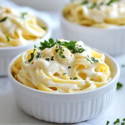 Für die cremige Blumenkohl-Alfredo benötigst du folgende Zutaten: - 1 mittelgroßer Blumenkohl, in Röschen zerteilt - 1 Tasse Gemüsebrühe - 1 Tasse ungesüßte Mandelmilch (oder pflanzliche Milch nach Wahl) - 2 Esslöffel Nährhefe - 2 Esslöffel Olivenöl - 3 Knoblauchzehen, fein gehackt - 1 Teelöffel Zwiebelpulver - 1 Teelöffel Knoblauchpulver - Salz und Pfeffer nach Geschmack - 1/4 Teelöffel Muskatnuss (optional) - 225 g Vollkorn-Fettuccine oder Pasta nach Wahl - Frische Petersilie, gehackt (zum Garnieren) Diese Zutaten machen die Sauce cremig und voller Geschmack. Blumenkohl ist der Star und gibt der Sauce eine tolle Textur. Wenn du eine Zutat nicht hast, gibt es gute Alternativen: - Blumenkohl: Brokkoli oder Kürbis können auch gut funktionieren. - Gemüsebrühe: Du kannst auch Hühnerbrühe verwenden, wenn du nicht vegan bist. - Mandelmilch: Jede pflanzliche Milch funktioniert, wie Soja- oder Hafermilch. - Nährhefe: Diese ist gut für den käsigen Geschmack, kann aber weggelassen werden. Diese Alternativen helfen dir, das Rezept leicht anzupassen. Frischer Blumenkohl macht einen großen Unterschied. Hier sind einige Tipps: - Achte auf feste Röschen ohne braune Flecken. - Die Blätter sollten grün und frisch aussehen. - Wähle einen Blumenkohl, der schwer für seine Größe ist. - Wenn er beim Drücken leicht nachgibt, ist er überreif. Mit frischem Blumenkohl schmeckt deine Alfredo einfach besser. {{ingredient_image_2}} Bringe einen großen Topf mit Wasser zum Kochen. Füge dann die Blumenkohlröschen hinzu. Koche sie 7 bis 10 Minuten. Sie sollten zart sein, aber nicht matschig. Lass die Röschen abtropfen und stelle sie zur Seite. Erhitze in einem kleinen Topf das Olivenöl bei mittlerer Hitze. Gib den gehackten Knoblauch hinein und brate ihn für etwa 1 Minute. Achte darauf, dass der Knoblauch nicht verbrennt. Der Duft wird köstlich sein und die Basis für die Sauce bilden. Nimm einen Mixer und füge die gekochten Blumenkohlröschen hinzu. Füge die sautierten Knoblauchstücke, Gemüsebrühe, Mandelmilch, Nährhefe, Zwiebelpulver und Knoblauchpulver dazu. Schmecke mit Salz und Pfeffer ab. Püriere alles, bis die Mischung glatt und cremig ist. Wenn du möchtest, gib etwas Muskatnuss dazu. Koche die Fettuccine in einem separaten Topf. Folge den Anweisungen auf der Verpackung. Lass die Pasta abtropfen, aber behalte etwas Kochwasser. Dieses Wasser hilft, die Sauce später zu verdünnen. Gib die cremige Blumenkohlsauce in den Topf mit der abgetropften Pasta. Mische alles gut durch. Wenn die Sauce zu dick ist, füge einen Spritzer vom Pastawasser hinzu. Schmecke das Gericht ab und passe die Gewürze an. Verteile die Pasta in Schalen. Garniere sie mit frischer, gehackter Petersilie. Diese fügt Farbe und Geschmack hinzu. Jetzt ist dein Gericht bereit zum Genießen! Ein häufiger Fehler ist es, den Blumenkohl zu lange zu kochen. Er wird dann matschig und verliert seinen Geschmack. Achte darauf, die Röschen nur 7-10 Minuten zu kochen, bis sie zart sind. Ein weiterer Fehler ist, zu viel Salz in die Sauce zu geben. Beginne mit wenig Salz und füge nach Geschmack mehr hinzu. Um die perfekte Konsistenz zu erreichen, püriere die Sauce gut. Die Mischung sollte glatt und cremig sein. Wenn die Sauce zu dick ist, füge etwas vom Pastawasser hinzu. Dies gibt der Sauce eine bessere Textur. Wenn sie zu dünn ist, lass sie etwas länger kochen, bis sie eindickt. Frischer Blumenkohl hat einen besseren Geschmack als gefrorener. Er ist auch knackiger und hat mehr Nährstoffe. Wenn du gefrorenen Blumenkohl verwendest, achte darauf, ihn gut abzutropfen. So vermeidest du, dass die Sauce wässrig wird. Beide Optionen sind gut, aber frisch ist oft die beste Wahl. Pro Tipps Blumenkohl richtig kochen: Achten Sie darauf, den Blumenkohl nicht zu lange zu kochen, damit er seine Textur und Nährstoffe behält. Er sollte zart, aber nicht matschig sein. Für extra Cremigkeit sorgen: Wenn Sie die Sauce noch cremiger möchten, fügen Sie einen Schuss mehr Mandelmilch oder etwas pflanzliche Sahne hinzu. Aromatisierung anpassen: Experimentieren Sie mit verschiedenen Gewürzen und Kräutern wie Thymian oder Oregano, um der Sauce eine persönliche Note zu verleihen. Pasta al dente kochen: Achten Sie darauf, die Pasta nach den Anweisungen auf der Verpackung al dente zu kochen, damit sie beim Mischen mit der Sauce nicht auseinanderfällt. {{image_4}} Du kannst die Blumenkohl-Alfredo leicht aufpeppen. Füge einfach zusätzliche Gemüse hinzu. Brokkoli, Karotten oder Spinat passen gut. Diese Gemüse geben mehr Farbe und Nährstoffe. Schneide sie in kleine Stücke. Koche sie zusammen mit dem Blumenkohl für ein paar Minuten. So bleiben sie knackig und frisch. Die Blumenkohl-Alfredo ist schon vegan, aber du kannst sie noch anpassen. Verwende glutenfreie Pasta, wenn du Gluten meiden möchtest. Achte darauf, dass die Gemüsebrühe auch glutenfrei ist. So kannst du das Rezept ohne Bedenken genießen. Die Sauce ist einfach, aber du kannst sie verändern. Probiere verschiedene Gewürze aus. Ein bisschen Paprika oder Kreuzkümmel kann den Geschmack intensivieren. Auch frische Kräuter wie Basilikum oder Thymian geben der Sauce einen neuen Kick. Experimentiere und finde deinen Favoriten! Um Blumenkohl-Alfredo frisch zu halten, lasse das Gericht abkühlen. Fülle es dann in einen luftdichten Behälter. Lagere die Blumenkohl-Alfredo im Kühlschrank. Du kannst sie auch in Portionen aufteilen. So ist es einfacher, nur das zu nehmen, was du brauchst. Um die Reste aufzuwärmen, gibt es zwei einfache Methoden. Du kannst die Blumenkohl-Alfredo in der Mikrowelle erhitzen. Stelle die Mikrowelle auf mittlere Hitze und erwärme sie in Intervallen von 30 Sekunden. Rühre zwischendurch um, um die Wärme gleichmäßig zu verteilen. Eine andere Methode ist, sie in einem Topf auf dem Herd zu erhitzen. Füge einen Spritzer Wasser oder Pflanzenmilch hinzu, um die Sauce wieder cremig zu machen. Im Kühlschrank hält sich die Blumenkohl-Alfredo etwa 3-5 Tage. Achte darauf, sie gut zu verpacken. Im Gefrierfach kannst du sie bis zu 3 Monate aufbewahren. Wenn du sie einfrierst, empfehle ich, die Sauce und die Pasta getrennt zu lagern. So bleibt die Textur der Pasta besser. Ja, cremige Blumenkohl-Alfredo ist gesund. Blumenkohl ist reich an Vitaminen und Ballaststoffen. Er hat wenig Kalorien und viele Nährstoffe. Die Sauce nutzt Mandelmilch und Nährhefe, die gut für die Gesundheit sind. Diese Zutaten bieten gesunde Fette und Proteine. Sie können die Sauce auch fettärmer machen, indem Sie weniger Öl verwenden. Ja, Sie können Blumenkohl-Alfredo im Voraus zubereiten. Kochen Sie die Sauce und die Pasta getrennt. Lassen Sie die Sauce abkühlen und lagern Sie sie in einem luftdichten Behälter. Im Kühlschrank bleibt sie bis zu drei Tage frisch. Um die Sauce wieder aufzuwärmen, fügen Sie etwas Wasser oder Brühe hinzu. So bleibt die Konsistenz schön cremig. Vollkorn-Fettuccine passt am besten zu dieser Sauce. Sie hat eine tolle Textur und Geschmack. Sie können auch andere Pastaformen wie Penne oder Spaghetti verwenden. Die Sauce haftet gut an verschiedenen Formen. Für eine glutenfreie Option, wählen Sie glutenfreie Pasta. Es gibt viele Wege, die Sauce aufzupeppen. Fügen Sie frische Kräuter wie Basilikum oder Oregano hinzu. Diese geben frischen Geschmack. Sie können auch geröstete Pinienkerne oder Walnüsse für einen Crunch verwenden. Ein Spritzer Zitronensaft kann die Aromen aufhellen. Experimentieren Sie mit Gewürzen wie Paprika oder Cayennepfeffer für mehr Würze. Die beste cremige Blumenkohl-Alfredo braucht frische Zutaten, einfache Schritte und viel Kreativität. Ich habe dir gezeigt, wie du Blumenkohl kochst, eine leckere Sauce zubereitest und die perfekte Pasta kombinierst. Denk daran, es gibt viele Variationen und Tipps, die dir helfen, Fehler zu vermeiden. Du kannst die Sauce auch an deinen Geschmack anpassen. Mit diesen Informationen bist du bestens gerüstet. Probiere es aus und genieße deine eigene leckere Blumenkohl-Alfredo!